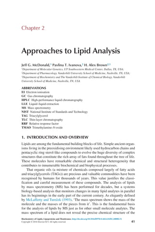 Biochemistry Of Lipids Lipoproteins And Membranes 6th Edition Neale D ...