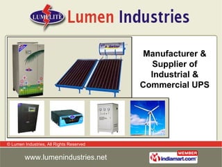 Manufacturer & Supplier of Industrial & Commercial UPS 