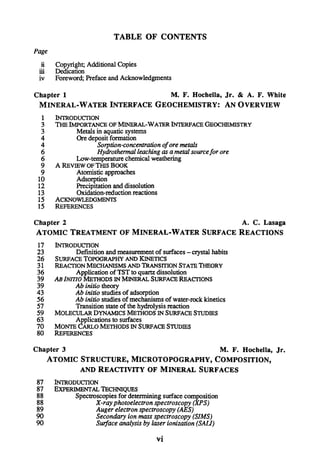 Mineralwater Interface Geochemistry Michael F Hochella Editor Art F ...