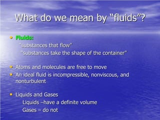 fluids mechanisms power point slides to be downloaded | PDF