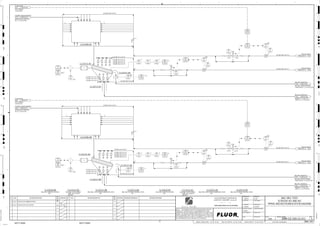D
4
F
B
A
3
2
1 5 6 8
E
7
C
REV.
APPROVED
CHK.
DES.
REV. DATE REVISION DESCRIPTION
CLIENT
LEAD ENGINEER
SCALE DRAWING NUMBER
CHECK DESIGN CHECK DRAWING
DESIGNED BY DRAWN BY
APPROVAL DATE
APPROVAL DATE
APPROVED
CHK.
DES.
REV. DATE REVISION DESCRIPTION REFERENCE DRAWING No.
1:100
0
1:200
5m
10m
0
5m
10m
15m
20m
1:500
10m
0
20m
30m
40m
50m
1:1000
0
100m
50m
1:20
0
0.5m
1m
1.5m
2m
0
1:25
0.5m
1m
1.5m
1:33
1/3
2.5m
2m
0
1m
2m
3m
0
1:50
1m
2m
3m
4m
5m
CAD FILE NAME: P:0CAD000SPEM**
MODEL UPDATED:
DWG. FILE UPDATED:
MANUAL CHANGES MADE: YES NO YES NO YES NO
PROJECT MANAGER
ENGINEERING MANAGER
AREA PROJECTENGINEER
REFERENCE DRAWINGS
SAFETY SHARE:
APPROVAL DATE
CONTRACT
NO.
SAFETY SHARE :
BA6CVA1.IGR
NOTICE: THIS DRAWING HAS NOT BEEN PUBLISHED AND IS THE SOLE
PROPERTY OF FLUOR AND IS LENT TO THE BORROWER FOR THEIR
CONFIDENTIAL USE ONLY, AND IN CONSIDERATION OF THE LOAN OF THIS
DRAWING, THE BORROWER PROMISES AND AGREES TO RETURN IT UPON
REQUEST AND AGREES THAT IT WILL NOT BE REPRODUCED, COPIED LENT
OR OTHERWISE DISPOSED OF DIRECTLY OR INDIRECTLY, NOR USED FOR
ANY OTHER PURPOSE OTHER THAN WHICH IT IS FURNISHED.
NONE
Apr 2011
240K-C2-
3310
01221
FIC
3310
01202
FE
+
3310
01221
FIT
10"
C2-3310-SC-401
M
M
C2-3310-ST-406
C2-3310-ST-408
C2-3310-SC-402
C2-3310-BX-408
3310
01201
FV
+
C2-3310-BX-407
4" 4"
24"x20"
10"
4"
3310
01201
FE
+
M
24"x10"
10"
24"x10"
24"x10" 24"x10"
3310
01222
FV
+
P2
3310
01222
FE
+
24"x20"
J/SP
3310
01221
FV
+
M
H, P1
10"
FAULT
FAULT
J/SP
P1
3310
01221
FE
+
P2
3310
01281
XA
3310
01204
LAH
3310
01202
FIC
3310
01202
FIT
C2-3310-ST-407
3310
01203
VSL
3310
01203
VE
3310
01203
VT
3310
01201
FIC
3310
01201
FIT
3310
01203
VAL
3310
01281
II
3310
01202
FV
+
3310
01204
LSH
3310
01281
HS
3310
01201
FFFIC
3310
01221
FFFIC
3310
01291
HS
3310
01291
XA
3310
01291
II
3310
01224
LAH
C2-3310-ST-405
3310
01224
LSH
3310
01223
VAL
3310
01223
VSL
3310
01223
VT
3310
01223
VE
3310
01222
FIC
3310
01222
FIT
BALL MILL SCREEN O/S
BALL MILL SCREEN OVERSIZE
CONVEYOR NO. 2,
1466 3300-25J-021
BALL MILL SCREEN O/S
BALL MILL SCREEN OVERSIZE
CONVEYOR NO. 2,
1467 3300-25J-021
TERTIARY CRUSHER
SCREEN FEED CONVEYOR
NO. 7, C2-3310-CV-066
1531 3300-25J-010
C2-3310-CV-066
FEED TONNAGE,
3310-WI-01030
1532 3300-25J-010
BALL MILL SCREEN U/S
PRIMARY CYCLONE FEED
SUMP NO. 4, C2-3310-BX-401
1653 3300-25J-036
BALL MILL SCREEN U/S
PRIMARY CYCLONE FEED
SUMP NO. 4, C2-3310-BX-401
1652 3300-25J-036
PROCESS WATER
1679
3900-25J-014
PROCESS WATER
1680
3900-25J-014
PROCESS WATER
1681
3900-25J-014
PROCESS WATER
1682
3900-25J-014
TERTIARY CRUSHER
SCREEN FEED CONVEYOR
NO. 8, C2-3310-CV-067
1683 3300-25J-011
C2-3310-CV-067
FEED TONNAGE,
3310-WI-01130
1684 3300-25J-011
T1
T1
3310-WR-1087-C1A-24"-N
3310-WR-1414-C1A-2"-N
SIZE:
C2-3310-ST-405
BALL MILL SCREEN OVERSIZE CHUTE
SIZE:
C2-3310-ST-408
BALL MILL FEED SCREEN UNDERSIZE CHUTE
SIZE:
C2-3310-BX-407
BALL MILL SCREEN FEED BOX
3310-WR-1418-C1A-2"-N
3310-WR-1417-C1A-2"-N
3310-WR-1084-C1A-24"-N
3310-WR-1411-C1A-8"-N
ES
SIZE:
C2-3310-ST-407
BALL MILL FEED SCREEN UNDERSIZE CHUTE
3310-WR-1423-C1A-8"-N
3310-WR-1429-C1A-2"-N
3310-WR-1431-C1A-2"-N
3310-WR-1413-C1A-2"-N
ES
3310-WR-1408-C1A-20"-N
ES
3310-WR-1426-C1A-2"-N
3310-WR-1419-C1A-2"-N
3310-WR-1430-C1A-2"-N
3310-WR-1085-C1A-8"-N
3310-WR-1427-C1A-2"-N
3310-WR-1086-C1A-8"-N
3310-WR-1428-C1A-2"-N
SIZE:
C2-3310-ST-406
BALL MILL SCREEN OVERSIZE CHUTE
SIZE:
C2-3310-BX-408
BALL MILL SCREEN FEED BOX
3310-WR-1416-C1A-2"-N
ES
3310-WR-1425-C1A-2"-N
3310-WR-1420-C1A-20"-N
3310-WR-1415-C1A-2"-N
AG
KM
LT
ISSUED FOR CLIENT REVIEW
23-Dec-11
B
RP
ISSUED FOR COMBINED REVIEW
29-Jun-11
A
12/23/2011
K. MUNDY
A. GUNSON
W. BIE
L. TAMELIN
12/21/2011
4:12:23
PM
WBS: 3310
B
PIPING AND INSTRUMENTATION DIAGRAM
BALL MILL FEED
3300-25J-012
SCREENS 401 AND 402
SIZE: 3.6 m X 8.5 m
MOTOR:
C2-3310-SC-402
BALL MILL FEED SCREEN
SIZE: 3.6 m X 8.5 m
MOTOR:
C2-3310-SC-401
BALL MILL FEED SCREEN
FC
FC
FC
FC
PRODUCT
PRODUCT
C2-3310-CV-029
C2-3310-CV-029
ES
3310-WR-1085-C1A-8"-N
V V V
3310-WR-1086-C1A-8"-N
ES
V V V
4"
4"
4"
4"
4"
 
