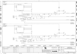 T1
T1
3310
01801
FIC
3310
01823
VAL
3310
01803
VAL
3310
01821
FIC
3310
01891
HS
3310
01803
VE
M
3310
01822
FIC
3310
01881
HS
3310
01821
FFFIC
3310
01824
LSH
3310
01891
II
3310
01804
LSH
3310
01804
LAH
3310
01823
VT
M
3310
01801
FIT
3310
01802
FIC
3310
01824
LAH
3310
01803
VT
3310
01823
VSL
3310
01801
FFFIC
3310
01822
FIT
3310
01802
FIT
3310
01881
II
3310
01823
VE
M
3310
01891
XA
3310
01803
VSL
M
3310
01881
XA
3310
01821
FIT
BALL MILL SCREEN U/S
PRIMARY CYCLONE FEED
SUMP NO. 6, C2-3310-BX-601
1674 3300-25J-046
BALL MILL SCREEN O/S
BALL MILL SCREEN OVERSIZE
CONVEYOR NO. 2,
1463 3300-25J-021
PROCESS WATER
1669
3900-25J-014
TERTIARY CRUSHER
SCREEN FEED CONVEYOR
NO. 11, C2-3310-CV-070
1579 3300-25J-016
PROCESS WATER
1671
3900-25J-014
BALL MILL SCREEN O/S
BALL MILL SCREEN OVERSIZE
CONVEYOR NO. 2,
1462 3300-25J-021
PROCESS WATER
1670
3900-25J-014
C2-3310-CV-070
FEED TONNAGE,
3310-WI-01630
1580 3300-25J-016
TERTIARY CRUSHER
SCREEN FEED CONVEYOR
NO. 12, C2-3310-CV-071
1675 3300-25J-017
PROCESS WATER
1672
3900-25J-014
BALL MILL SCREEN U/S
PRIMARY CYCLONE FEED
SUMP NO. 6, C2-3310-BX-601
1673 3300-25J-046
C2-3310-CV-071
FEED TONNAGE,
3310-WI-01730
1676 3300-25J-017
FAULT
P1
P2
P1
J/SP
FAULT
J/SP
P2
3310-WR-1468-C1A-20"-N
3310-WR-1463-C1A-2"-N
3310-WR-1478-C1A-2"-N
C2-3310-SC-601
AG
KM
LT
ISSUED FOR CLIENT REVIEW
23-Dec-11
B
RP
ISSUED FOR COMBINED REVIEW
29-Jun-11
A
12/23/2011
K. MUNDY
A. GUNSON
W. BIE
L. TAMELIN
12/22/2011
4:07:25
PM
WBS: 3310
B
PIPING AND INSTRUMENTATION DIAGRAM
BALL MILL FEED
3300-25J-018
SCREENS 601 AND 602
10"
3310-WR-1473-C1A-2"-N
24"x10"
3310
01822
FE
+
3310-WR-1476-C1A-2"-N
SIZE:
C2-3310-ST-606
BALL MILL SCREEN OVERSIZE CHUTE
SIZE:
C2-3310-ST-607
BALL MILL FEED SCREEN UNDERSIZE CHUTE
4"
3310-WR-1467-C1A-2"-N
3310-WR-1461-C1A-2"-N
3310-WR-1465-C1A-2"-N
C2-3310-BX-607
3310-WR-1466-C1A-2"-N
3310-WR-1135-C1A-24"-N
10"
3310-WR-1137-C1A-8"-N
3310-WR-1477-C1A-2"-N
3310
01822
FV
+
24"x20"
3310-WR-1138-C1A-24"-N
3310-WR-1479-C1A-2"-N
SIZE:
C2-3310-ST-608
BALL MILL FEED SCREEN UNDERSIZE CHUTE
SIZE:
C2-3310-BX-607
BALL MILL SCREEN FEED BOX
3310
01821
FE
+
SIZE:
C2-3310-ST-605
BALL MILL SCREEN OVERSIZE CHUTE
4"
10"
3310-WR-1475-C1A-2"-N
24"x10"
C2-3310-SC-602
3310-WR-1464-C1A-2"-N
24"x20"
24"x10"
3310
01802
FV
+
3310-WR-1136-C1A-8"-N
C2-3310-BX-608
C2-3310-ST-605
3310
01802
FE
+
3310-WR-1459-C1A-8"-N
C2-3310-ST-608
3310
01821
FV
+
24"x10"
SIZE:
C2-3310-BX-608
BALL MILL SCREEN FEED BOX
3310
01801
FE
+
3310-WR-1471-C1A-8"-N
3310-WR-1474-C1A-2"-N
4"
C2-3310-ST-607
3310-WR-1456-C1A-20"-N
SIZE: 3.6 m X 8.5 m
MOTOR:
C2-3310-SC-602
BALL MILL FEED SCREEN
SIZE: 3.6 m X 8.5 m
MOTOR:
C2-3310-SC-601
BALL MILL FEED SCREEN
10"
C2-3310-ST-606
3310
01801
FV
+
3310-WR-1462-C1A-2"-N
ES
ES
ES
ES
ES
D
4
F
B
A
3
2
1 5 6 8
E
7
C
REV.
APPROVED
CHK.
DES.
REV. DATE REVISION DESCRIPTION
CLIENT
LEAD ENGINEER
SCALE DRAWING NUMBER
CHECK DESIGN CHECK DRAWING
DESIGNED BY DRAWN BY
APPROVAL DATE
APPROVAL DATE
APPROVED
CHK.
DES.
REV. DATE REVISION DESCRIPTION REFERENCE DRAWING No.
1:100
0
1:200
5m
10m
0
5m
10m
15m
20m
1:500
10m
0
20m
30m
40m
50m
1:1000
0
100m
50m
1:20
0
0.5m
1m
1.5m
2m
0
1:25
0.5m
1m
1.5m
1:33
1/3
2.5m
2m
0
1m
2m
3m
0
1:50
1m
2m
3m
4m
5m
CAD FILE NAME: P:0CAD000SPEM**
MODEL UPDATED:
DWG. FILE UPDATED:
MANUAL CHANGES MADE: YES NO YES NO YES NO
PROJECT MANAGER
ENGINEERING MANAGER
AREA PROJECTENGINEER
REFERENCE DRAWINGS
SAFETY SHARE:
APPROVAL DATE
CONTRACT
NO.
SAFETY SHARE :
BA6CVA1.IGR
NOTICE: THIS DRAWING HAS NOT BEEN PUBLISHED AND IS THE SOLE
PROPERTY OF FLUOR AND IS LENT TO THE BORROWER FOR THEIR
CONFIDENTIAL USE ONLY, AND IN CONSIDERATION OF THE LOAN OF THIS
DRAWING, THE BORROWER PROMISES AND AGREES TO RETURN IT UPON
REQUEST AND AGREES THAT IT WILL NOT BE REPRODUCED, COPIED LENT
OR OTHERWISE DISPOSED OF DIRECTLY OR INDIRECTLY, NOR USED FOR
ANY OTHER PURPOSE OTHER THAN WHICH IT IS FURNISHED.
NONE
Apr 2011
240K-C2-
FC
FC
FC
FC
PRODUCT
PRODUCT
3310-WR-1460-C1A-8"-N
C2-3310-CV-029
C2-3310-CV-029
ES
3310-WR-1136-C1A-8"-N
V V V
V V V
3310-WR-1137-C1A-8"-N
4"
4"
4"
4"
 