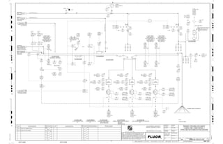 T8
GEAR
REDUCER
GEAR
REDUCER
GEAR
REDUCER
3120
00783 H
XA
3120
00783 H
II
3120
00781
XA FAULT
3120
00781
II
3120
00702
HSA
3120
00710
WIC
H, P2
L, P2
3120
00705 A
ZAHH
3120
00704 A
ZAHH
3120
00705 C
ZAH
LHS
3120
00782 H
TE
3120
00703 B
SI
3120
00715
LIT
3120
00716
LIT
3120
00781 G
TE
3120
00708 B
XS
LHS
3120
00781 H
TI
3120
00704 B
ZSHH
3120
00705 A
ZSHH
3120
00783 H
TE
3120
00704 A
ZSH
3120
00715 A
LI
3120
00784
HS
J/SP
3120
00782
XA FAULT
3120
00716
LE
3120
00709
NA
3120
00706 A
TE A TO H
J, K
RHS
3120
00713 B
XE
3120
00704 B
ZSH
RHS
3120
00721
VE
3120
00722
LE
3120
00723
TE
3120
00713 A
XE
3120
00705 A
ZSH
3120
00722
LSL
3120
00703 A
ST
3120
00721
VI
3120
00722
LA
3120
00713A
XY
3120
00721
VT
3120
00723
TI
3120
00704 C
ZSHH
3120
00708 A
XS
RHS
3120
00710
SE
3120
00706 A
TI
3120
00713 B
XY
3120
00713
XIH
3120
00732
LA
3120
00733
TI
3120
00731
VT
3120
00731
VE
3120
00733
TE
3120
00732
LE
3120
00732
LSL
3120
00731
VI
3120
00705 C
ZSHH
3120
00741
VT
3120
00731
AI
3120
00741
VI
3120
00742
LA
3120
00743
TI
3120
00742
LE
3120
00743
TE
3120
00741
VE
3120
00704 B
ZAHH
3120
00742
LSL
3120
00781 H
TE
3120
00705 C
ZSH
LHS
3120
00782 H
TI
3120
00702
HSS
3120
00782 G
TI
3120
00783 G
TE
3120
00705 B
ZAHH
3120
00704 C
ZSH
RHS
3120
00704 A
ZAH
3120
00782 G
TE
3120
00705 C
ZAHH
3120
00704 C
ZAHH
3120
00705 B
ZSH
LHS
3120
00705 B
ZAH
3120
00707 A
TI
3120
00710
WE
3120
00783 G
TI
3120
00701
HSA
A-H
LHS
P1
3120
00715
LE
3120
00783 H
TI
3120
00703 B
SE
3120
00731
AT
3120
00784
XL
FAULT
3120
00705 A
ZAH
3120
00708
XA
A,B
P1
3120
00703 A
SI
3120
00709
NS
3120
00784
II
3120
00781 G
TI
3120
00703 B
ST
3120
00704 C
ZAH
3120
00705 B
ZSHH
3120
00704 B
ZAH
3120
00782
II
3120
00703
SDI H, P1
3120
00715
LI
3120
00707 A
TE A TO H
J, K
LHS
3120
00710
WIT
3120
00716
LI
H, P2
LL, P1
L,P2
3120
00704 A
ZSHH
3120
00703 A
SE
3120
00701
HSS
FILTERED DUST
PRIMARY CRUSHING DUST
COLLECTOR ROTARY AIR
2871 3100-25J-005
PLANT AIR
PLANT AIR RECEIVER,
C2-3100-VS-002
3404 3100-25J-003
PRIM. CRUSHER SUMP
DISCHARGE EVAPORATION
POND
1897
PRIMARY CRUSHED ORE
APRON FEEDER,
C2-3110-FE-021
1835 3100-25J-005
FRESH WATER
DISTRIBUTION
1898 5100-25J-014
C2-3110-HY-006
APRON FEEDER HYDRAULIC
SYSTEM SPEED CONTROL
1902
3100-25J-005
A-H
A-H
A-H
FAULT
WRIM
BRG
REAR
H, P2
HH, P1
RHS
P1
P1
P2
TEAR
BRG
REAR
H, P2
HH, P1
LOCK NO.2, C2-3110-ZV-020
CONTENTS
WRIM
A TO H
J, K
A TO H
J, K
BRG
FRONT
H, P2
HH, P1
RHS
BRG
FRONT
H, P2
HH, P1
BRG
REAR
H, P2
HH, P1
H, P2
HH, P1
H, P2
HH, P1
P2
L, P2
IMAGE
H, P2
HH, P1
L, P2
H, P2
HH, P1
H, P1
HH, P1
H, P2
H, P2
HH, P1
L, P2
H, P2
HH, P1
P2
P1
P1
RHS
BRG
FRONT
H, P2
HH, P1
LHS
P2
RHS
P1
P1
LHS
HH, P1
H, P2
WRIM
NOTE 1
LHS
P2
RHS
P1
P2
H, P1
RHS
P2
LHS
NOTES:
1. INSTALL IN TUNNEL.
SENSOR GUARD
T5
T5
3120
00711
XA
+
C2-3120-MD-021
V V
V
V V
V
COARSE ORE STOCKPILE
C2-3120-CV-022
V V
V
V
V
C2-3120-SL-002
V
V
3"x2"
3120-WF- -C1A-2"-N
C2-3110-PP-002
SIZE: 1,829m x 460m
MOTOR: 2796.00 kW
C2-3120-CV-022
COARSE ORE CONVEYOR NO.2
SIZE:
C2-3120-ZE-003
CV-022 SENSOR GUARD BELT RIP DETECTOR
V
V
ES
V
V
T5
2"x3/4"
V
V
V
V
ES
V
V
ES
ES
3120-AP-1026-C1A-2"-N
3120-WF-1084-C1A-3"-N
V
ES
V
ES
3120-AP-1026-C1A-2"-N
SIZE:
C2-3120-SL-002
CV-022 4-IDLER BELT SCALE
SIZE:
C2-3120-MD-021
CV-022 METAL DETECTOR
ES
SIZE: 100mm
MATERIAL:
MOTOR: 56.00 kW
C2-3110-PP-002
PRIMARY CRUSHER CLEAN-UP PUMP NO.2
V
ES
V
3120-SL-1782-C1B-6"-N
V
ES
ES
AG
GV
LT
ISSUED FOR CLIENT REVIEW
19-Dec-11
B
RP
ISSUED FOR COMBINED REVIEW
23-Jun-11
A
12/19/2011
G. VICENTIJEVIC
A. GUNSON
T. OH
L. TAMELIN
12/19/2011
9:52:48
AM
WBS: 3120
B
PIPING AND INSTRUMENTATION DIAGRAM
PRIMARY CRUSHING DISCHARGE
3100-25J-007
COARSE ORE CONVEYOR NO. 2
C2-3120-ZE-003
ES
D
4
F
B
A
3
2
1 5 6 8
E
7
C
REV.
APPROVED
CHK.
DES.
REV. DATE REVISION DESCRIPTION
CLIENT
LEAD ENGINEER
SCALE DRAWING NUMBER
CHECK DESIGN CHECK DRAWING
DESIGNED BY DRAWN BY
APPROVAL DATE
APPROVAL DATE
APPROVED
CHK.
DES.
REV. DATE REVISION DESCRIPTION REFERENCE DRAWING No.
1:100
0
1:200
5m
10m
0
5m
10m
15m
20m
1:500
10m
0
20m
30m
40m
50m
1:1000
0
100m
50m
1:20
0
0.5m
1m
1.5m
2m
0
1:25
0.5m
1m
1.5m
1:33
1/3
2.5m
2m
0
1m
2m
3m
0
1:50
1m
2m
3m
4m
5m
CAD FILE NAME: P:0CAD000SPEM**
MODEL UPDATED:
DWG. FILE UPDATED:
MANUAL CHANGES MADE: YES NO YES NO YES NO
PROJECT MANAGER
ENGINEERING MANAGER
AREA PROJECT ENGINEER
REFERENCE DRAWINGS
SAFETY SHARE:
APPROVAL DATE
CONTRACT
NO.
SAFETY SHARE :
BA6CVA1.IGR
NOTICE: THIS DRAWING HAS NOT BEEN PUBLISHED AND IS THE SOLE
PROPERTY OF FLUOR AND IS LENT TO THE BORROWER FOR THEIR
CONFIDENTIAL USE ONLY, AND IN CONSIDERATION OF THE LOAN OF THIS
DRAWING, THE BORROWER PROMISES AND AGREES TO RETURN IT UPON
REQUEST AND AGREES THAT IT WILL NOT BE REPRODUCED, COPIED LENT
OR OTHERWISE DISPOSED OF DIRECTLY OR INDIRECTLY, NOR USED FOR
ANY OTHER PURPOSE OTHER THAN WHICH IT IS FURNISHED.
NONE
Apr 2011
240K-C2-
M
HH, P1
H, P2
L, P2
LL, P1
3120
00719
FV
+
3120
00719
FE
+
3120
00719
FIC
3120
00719
FIT
M
HH, P1
H, P2
L, P2
LL, P1
3120
00718
FV
+
3120
00718
FE
+
3120
00718
FIC
3120
00718
FIT
DUST
PRIMARY CRUSHING DUST
COLLECTOR NO.2,
3862
3100-25J-005
3120
00717
XV
+
3120
00717
XA MISMATCH
3120
00717
ZS
OP/CL
 