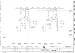 T5
T5
3210
00101
HSA
3210
00113 A
SI
3210
00102 B
HSS
RHS
3210
00103 B
ST
3210
00104
LSL
3210
00181 H
TE
3210
00181
II
3210
00112 B
HSS
RHS
3210
00101 A
HSS
LHS
3210
00181
XA
3210
00113 B
SI
3210
00114
LSL
P1
3210
00101 B
HSS
LHS
3210
00105 A
LSH
3210
00105 A
LAH
P1
3210
00114
LAL
3210
00113 B
ST
3210
00181
HS
3210
00181 H
TI
BRG
FRONT
H, P2
HH, P1
3210
00181 G
TE
3210
00181 G
TI
3210
00103 A
SE
3210
00113 A
SE
3210
00103 B
SE
3210
00105 B
LSH
3210
00103 B
SI
3210
00111 B
HSS
LHS
3210
00182
HS
3210
00182 H
TI
BRG
FRONT
H, P2
HH, P1
3210
00112 A
HSS
RHS
3210
00111
HSA
3210
00104
LAL
P1
3210
00102 A
HSS
RHS
3210
00112
HSA
RHS
3210
00105 B
LAH
P1 3210
00115 B
LAH
P1
3210
00113 A
ST
3210
00115 B
LSH
3210
00103
SDI
H, P1 3210
00113
SDI
H, P1
3210
00102
HSA
3210
00182 G
TI
3210
00182 H
TE
3210
00182 G
TE
3210
00182
XA
3210
00182
II
3210
00103 A
SI
3210
00113 B
SE
3210
00111 A
HSS
LHS
3210
00103 A
ST
3210
00115 A
LSH
3210
00115 A
LAH
P1
DUST
COARSE ORE RECLAIM DUST
COLLECTOR NO. 1,
1800 3200-25J-007
PRIM. CRUSHER PRODUCT
COARSE ORE RECLAIM
CONVEYOR NO. 1,
1796 3200-25J-005
PRIM. CRUSHER PRODUCT
COARSE ORE RECLAIM
CONVEYOR NO. 1,
1797 3200-25J-005
C2-3210-CV-013
3200-WIC-00510
WEIGHT CONTROL,
C2-3210-CV-013
1798 3200-25J-005
DUCTING
P1
P1 P1
C2-3210-DC-016
C2-3210-CV-013
LHS
RHS
FAULT
A
AFD
BRG
REAR
H, P2
HH, P1
BRG
FRONT
J/SP
BRG
REAR
AFD
BRG
REAR
BRG
REAR
H, P2
HH, P1
A
BRG
FRONT
J/SP
FAULT
LHS
P1
A,B A,B
A,B A,B
DUCTING
DUCTING
C2-3210-ST-030
AG
KM
LT
ISSUED FOR CLIENT REVIEW
23-Dec-11
B
RP
ISSUED FOR COMBINED REVIEW
23-Jun-11
A
12/23/2011
K.MUNDY
A. GUNSON
T. OH
L. TAMELIN
1/3/2012
1:01:06
PM
WBS: 3210
B
PIPING AND INSTRUMENTATION DIAGRAM
COARSE ORE RECLAIM
3200-25J-001
COARSE ORE RECLAIM SHEET 1 OF 4
C2-3210-ST-012
C2-3210-ST-011
C2-3210-ST-025
C2-3210-FE-012
C2-3210-ST-031
C2-3210-FE-013
C2-3210-ST-026
V
ES
V
SIZE:
C2-3210-ST-026
COARSE ORE RECLAIM FEEDER DISCHARGE CHUTE
SIZE:
C2-3210-ST-011
STOCKPILE DISCHARGE CHUTE
V
V
V
SIZE:
C2-3210-ST-031
APRON FEEDER DRIBBLE CHUTE
ES
V V
ES
ES
V
V
SIZE:
C2-3210-ST-030
APRON FEEDER DRIBBLE CHUTE
V
V
ES
V
V
V
V
V
SIZE:
C2-3210-ST-025
COARSE ORE RECLAIM FEEDER DISCHARGE CHUTE
ES
SIZE:
C2-3210-ST-012
STOCKPILE DISCHARGE CHUTE
ES
ES
ES
ES
3210
00117
XA
+
3210
00107
XA
+
SIZE: 1,829 mm
MOTOR: 149.00 kW
C2-3210-FE-012
COARSE ORE RECLAIM APRON FEEDER
SIZE: 1,829 mm
MOTOR: 149.00 kW
C2-3210-FE-013
COARSE ORE RECLAIM APRON FEEDER
D
4
F
B
A
3
2
1 5 6 8
E
7
C
REV.
APPROVED
CHK.
DES.
REV. DATE REVISION DESCRIPTION
CLIENT
LEAD ENGINEER
SCALE DRAWING NUMBER
CHECK DESIGN CHECK DRAWING
DESIGNED BY DRAWN BY
APPROVAL DATE
APPROVAL DATE
APPROVED
CHK.
DES.
REV. DATE REVISION DESCRIPTION REFERENCE DRAWING No.
1:100
0
1:200
5m
10m
0
5m
10m
15m
20m
1:500
10m
0
20m
30m
40m
50m
1:1000
0
100m
50m
1:20
0
0.5m
1m
1.5m
2m
0
1:25
0.5m
1m
1.5m
1:33
1/3
2.5m
2m
0
1m
2m
3m
0
1:50
1m
2m
3m
4m
5m
CAD FILE NAME: P:0CAD000SPEM**
MODEL UPDATED:
DWG. FILE UPDATED:
MANUAL CHANGES MADE: YES NO YES NO YES NO
PROJECT MANAGER
ENGINEERING MANAGER
AREA PROJECTENGINEER
REFERENCE DRAWINGS
SAFETY SHARE:
APPROVAL DATE
CONTRACT
NO.
SAFETY SHARE :
BA6CVA1.IGR
NOTICE: THIS DRAWING HAS NOT BEEN PUBLISHED AND IS THE SOLE
PROPERTY OF FLUOR AND IS LENT TO THE BORROWER FOR THEIR
CONFIDENTIAL USE ONLY, AND IN CONSIDERATION OF THE LOAN OF THIS
DRAWING, THE BORROWER PROMISES AND AGREES TO RETURN IT UPON
REQUEST AND AGREES THAT IT WILL NOT BE REPRODUCED, COPIED LENT
OR OTHERWISE DISPOSED OF DIRECTLY OR INDIRECTLY, NOR USED FOR
ANY OTHER PURPOSE OTHER THAN WHICH IT IS FURNISHED.
NONE
Apr 2011
240K-C2-
 