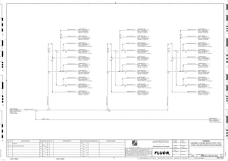 CLOSED LOOP CWS
GRINDING COOLING SYSTEM
PUMP NO.1 & NO. 2,
3863 3300-25J-055
CLOSED LOOP CWS
PLANT AIR COMPRESSOR,
C2-3960-CO-701/702/703/707/7
3864 3900-25J-017
AG
KM
LT
ISSUED FOR CLIENT REVIEW
23-Dec-11
B
NOT USED
A
12/23/2011
K. MUNDY
A. GUNSON
W. BIE
L. TAMELIN
12/22/2011
4:37:13
PM
WBS: 3300
B
PIPING AND INSTRUMENTATION DIAGRAM
GRINDING
3300-25J-056
GRINDING COOLING WATER SUPPLY DIST.
D
4
F
B
A
3
2
1 5 6 8
E
7
C
REV.
APPROVED
CHK.
DES.
REV. DATE REVISION DESCRIPTION
CLIENT
LEAD ENGINEER
SCALE DRAWING NUMBER
CHECK DESIGN CHECK DRAWING
DESIGNED BY DRAWN BY
APPROVAL DATE
APPROVAL DATE
APPROVED
CHK.
DES.
REV. DATE REVISION DESCRIPTION REFERENCE DRAWING No.
1:100
0
1:200
5m
10m
0
5m
10m
15m
20m
1:500
10m
0
20m
30m
40m
50m
1:1000
0
100m
50m
1:20
0
0.5m
1m
1.5m
2m
0
1:25
0.5m
1m
1.5m
1:33
1/3
2.5m
2m
0
1m
2m
3m
0
1:50
1m
2m
3m
4m
5m
CAD FILE NAME: P:0CAD000SPEM**
MODEL UPDATED:
DWG. FILE UPDATED:
MANUAL CHANGES MADE: YES NO YES NO YES NO
PROJECT MANAGER
ENGINEERING MANAGER
AREA PROJECTENGINEER
REFERENCE DRAWINGS
SAFETY SHARE:
APPROVAL DATE
CONTRACT
NO.
SAFETY SHARE :
BA6CVA1.IGR
NOTICE: THIS DRAWING HAS NOT BEEN PUBLISHED AND IS THE SOLE
PROPERTY OF FLUOR AND IS LENT TO THE BORROWER FOR THEIR
CONFIDENTIAL USE ONLY, AND IN CONSIDERATION OF THE LOAN OF THIS
DRAWING, THE BORROWER PROMISES AND AGREES TO RETURN IT UPON
REQUEST AND AGREES THAT IT WILL NOT BE REPRODUCED, COPIED LENT
OR OTHERWISE DISPOSED OF DIRECTLY OR INDIRECTLY, NOR USED FOR
ANY OTHER PURPOSE OTHER THAN WHICH IT IS FURNISHED.
NONE
Apr 2011
240K-C2-
CLOSED LOOP CWS
MILL NO.5 FIXED BEARING
LUBE UNIT, C2-3320-ML-501
3930 3300-25J-044
CLOSED LOOP CWS
MILL NO.5 FLOATING BEARING
LUBE UNIT, C2-3320-ML-501
3931 3300-25J-044
CLOSED LOOP CWS
MILL NO.5 MILL MOTOR
CONTROL (NORTH),
3932 3300-25J-044
CLOSED LOOP CWS
MILL NO.5 MILL MOTOR
CONTROL (SOUTH),
3933 3300-25J-044
CLOSED LOOP CWS
MILL NO.5 CYCLOCONVERTER
CONTROL, C2-3320-ML-501
3934 3300-25J-044
CLOSED LOOP CWS
MILL NO.6 FIXED BEARING
LUBE UNIT, C2-3320-ML-601
3935 3300-25J-051
CLOSED LOOP CWS
MILL NO.6 FLOATING BEARING
LUBE UNIT, C2-3320-ML-601
3936 3300-25J-051
CLOSED LOOP CWS
MILL NO.6 MILL MOTOR
CONTROL (NORTH),
3937 3300-25J-051
CLOSED LOOP CWS
MILL NO.6 MILL MOTOR
CONTROL (SOUTH),
3938 3300-25J-051
CLOSED LOOP CWS
MILL NO.6 CYCLOCONVERTER
CONTROL, C2-3320-ML-601
3939 3300-25J-051
CLOSED LOOP CWS
MILL NO.3 CYCLOCONVERTER
COTROL, C2-3320-ML-301
3944 3300-25J-034
CLOSED LOOP CWS
MILL NO.4 FIXED BEARING
LUBE UNIT, C2-3320-ML-401
3945 3300-25J-041
CLOSED LOOP CWS
MILL NO.4 FLOATING BEARING
LUBE UNIT, C2-3320-ML-401
3946 3300-25J-041
CLOSED LOOP CWS
MILL NO.4 MILL MOTOR
CONTROL (SOUTH),
3948 3300-25J-041
CLOSED LOOP CWS
MILL NO.3 FLOATING BEARING
LUBE UNIT, C2-3320-ML-301
3941 3300-25J-034
CLOSED LOOP CWS
MILL NO.3 FIXED BEARING
LUBE UNIT, C2-3320-ML-301
3940 3300-25J-034
CLOSED LOOP CWS
MILL NO.3 MILL MOTOR
CONTROL (SOUTH),
3943 3300-25J-034
CLOSED LOOP CWS
MILL NO.4 MILL MOTOR
CONTROL (NORTH),
3947 3300-25J-041
CLOSED LOOP CWS
MILL NO.3 MILL MOTOR
CONTROL (NORTH),
3942 3300-25J-034
CLOSED LOOP CWS
MILL NO.4 CYCLOCONVERTER
CONTROL, C2-3320-ML-401
3949 3300-25J-041
CLOSED LOOP CWS
MILL NO.1 FIXED BEARING
LUBE UNIT, C2-3320-ML-101
3950 3300-25J-024
CLOSED LOOP CWS
MILL NO.2 CYCLOCONVERTER
CONTROL, C2-3320-ML-201
3959 3300-25J-031
CLOSED LOOP CWS
MILL NO.1 MILL MOTOR
CONTROL (NORTH),
3952 3300-25J-024
CLOSED LOOP CWS
MILL NO.1 FLOATING BEARING
LUBE UNIT, C2-3320-ML-101
3951 3300-25J-024
CLOSED LOOP CWS
MILL NO.1 MILL MOTOR
CONTROL (SOUTH),
3953 3300-25J-024
CLOSED LOOP CWS
MILL NO.2 MILL MOTOR
CONTROL (SOUTH),
3958 3300-25J-031
CLOSED LOOP CWS
MILL NO.1 CYCLOCONVERTER
CONTROL, C2-3320-ML-101
3954 3300-25J-024
CLOSED LOOP CWS
MILL NO.2 FIXED BEARING
LUBE UNIT, C2-3320-ML-201
3955 3300-25J-031
CLOSED LOOP CWS
MILL NO.2 FLOATING BEARING
LUBE UNIT, C2-3320-ML-201
3956 3300-25J-031
CLOSED LOOP CWS
MILL NO.2 MILL MOTOR
CONTROL (NORTH),
3957 3300-25J-031
3300-WF-1390-C1A-2"-N
3320-WF-1391-C1A-2"-N
3320-WF-1388-C1A-4"-N
3300-WF-1389-C1A-4"-N
3320-WF-1387-C1A-2"-N
3320-WF-1402-C1A-2"-N
3300-WF-1403-C1A-2"-N
3320-WF-1400-C1A-4"-N
3300-WF-1401-C1A-4"-N
3300-WF-1399-C1A-2"-N
3320-WF-1367-C1A-2"-N
3320-WF-1368-C1A-2"-N
3320-WF-1365-C1A-4"-N
3320-WF-1366-C1A-4"-N
3320-WF-1364-C1A-2"-N
3320-WF-1379-C1A-2"-N
3320-WF-1380-C1A-2"-N
3300-WF-1377-C1A-4"-N
3320-WF-1378-C1A-4"-N
3320-WF-1376-C1A-2"-N
3320-WF-1343-C1A-2"-N
3320-WF-1344-C1A-2"-N
3320-WF-1341-C1A-4"-N
3320-WF-1342-C1A-4"-N
3320-WF-1340-C1A-2"-N
3320-WF-1356-C1A-2"-N
3320-WF-1357-C1A-2"-N
3320-WF-1354-C1A-4"-N
3320-WF-1355-C1A-4"-N
3300-WF-1353-C1A-2"-N
10"x3"
3"x2"
4"x2"
8"x4"
4"x2"
8"x4" 8"x4"
4"x2"
8"x4"
4"x2"
3"x2"
10"x3"
8"x4"
4"x2"
8"x4"
4"x2"
3"x2"
10"x3"
20"x10"
3300-WF-1353-C1A-20"-N
3300-WF- -C1A-8"-N
3320-WF-1399-C1A-10"-N
3320-WF-1376-C1A-10"-N
3300-WF-1353-C1A-10"-N
C2-3320-ML-401
C2-3320-ML-401
C2-3320-ML-301
C2-3320-ML-301
C2-3320-ML-101
C2-3320-ML-101
C2-3320-ML-201
C2-3320-ML-201
C2-3320-ML-601
C2-3320-ML-601
C2-3320-ML-501
C2-3320-ML-501
08
C2-3300-PP-765/766
 
