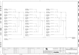 D
4
F
B
A
3
2
1 5 6 8
E
7
C
REV.
APPROVED
CHK.
DES.
REV. DATE REVISION DESCRIPTION
CLIENT
LEAD ENGINEER
SCALE DRAWING NUMBER
CHECK DESIGN CHECK DRAWING
DESIGNED BY DRAWN BY
APPROVAL DATE
APPROVAL DATE
APPROVED
CHK.
DES.
REV. DATE REVISION DESCRIPTION REFERENCE DRAWING No.
1:100
0
1:200
5m
10m
0
5m
10m
15m
20m
1:500
10m
0
20m
30m
40m
50m
1:1000
0
100m
50m
1:20
0
0.5m
1m
1.5m
2m
0
1:25
0.5m
1m
1.5m
1:33
1/3
2.5m
2m
0
1m
2m
3m
0
1:50
1m
2m
3m
4m
5m
CAD FILE NAME: P:0CAD000SPEM**
MODEL UPDATED:
DWG. FILE UPDATED:
MANUAL CHANGES MADE: YES NO YES NO YES NO
PROJECT MANAGER
ENGINEERING MANAGER
AREA PROJECTENGINEER
REFERENCE DRAWINGS
SAFETY SHARE:
APPROVAL DATE
CONTRACT
NO.
SAFETY SHARE :
BA6CVA1.IGR
NOTICE: THIS DRAWING HAS NOT BEEN PUBLISHED AND IS THE SOLE
PROPERTY OF FLUOR AND IS LENT TO THE BORROWER FOR THEIR
CONFIDENTIAL USE ONLY, AND IN CONSIDERATION OF THE LOAN OF THIS
DRAWING, THE BORROWER PROMISES AND AGREES TO RETURN IT UPON
REQUEST AND AGREES THAT IT WILL NOT BE REPRODUCED, COPIED LENT
OR OTHERWISE DISPOSED OF DIRECTLY OR INDIRECTLY, NOR USED FOR
ANY OTHER PURPOSE OTHER THAN WHICH IT IS FURNISHED.
NONE
Apr 2011
240K-C2-
CLOSED LOOP CWR
MILL NO.1 FIXED BEARING
LUBE UNIT, C2-3320-ML-101
3865 3300-25J-024
CLOSED LOOP CWR
MILL NO.1 FLOATING BEARING
LUBE UNIT, C2-3320-ML-101
3866 3300-25J-024
CLOSED LOOP CWR
MILL NO.1 MILL MOTOR
CONTROL (NORTH),
3867 3300-25J-024
CLOSED LOOP CWR
MILL NO.1 MILL MOTOR
CONTROL (SOUTH),
3868 3300-25J-024
CLOSED LOOP CWR
UNIT NO.1
CYCLOCONVERTER
3869 3300-25J-024
CLOSED LOOP CWR
MILL NO.1 FIXED BEARING
LUBE UNIT, C2-3320-ML-101
3870 3300-25J-031
CLOSED LOOP CWR
MILL NO.2 FLOATING BEARING
LUBE UNIT, C2-3320-ML-201
3871 3300-25J-031
CLOSED LOOP CWR
MILL NO.2 MILL MOTOR
CONTROL (NORTH),
3872 3300-25J-031
CLOSED LOOP CWR
MILL NO.2 MILL MOTOR
CONTROL (SOUTH),
3873 3300-25J-031
CLOSED LOOP CWR
UNIT NO.2
CYCLOCONVERTER
3874 3300-25J-031
CLOSED LOOP CWR
MILL NO.3 FIXED BEARING
LUBE UNIT, C2-3320-ML-301
3875 3300-25J-034
CLOSED LOOP CWR
MILL NO.3 FLOATING BEARING
LUBE UNIT, C2-3320-ML-301
3876 3300-25J-034
CLOSED LOOP CWR
MILL NO.3 MILL MOTOR
CONTROL (NORTH),
3877 3300-25J-034
CLOSED LOOP CWR
MILL NO.3 MILL MOTOR
CONTROL (SOUTH),
3878 3300-25J-034
CLOSED LOOP CWR
UNIT NO.3
CYCLOCONVERTER
3879 3300-25J-034
CLOSED LOOP CWR
MILL NO.4 FIXED BEARING
LUBE UNIT, C2-3320-ML-401
3880 3300-25J-041
CLOSED LOOP CWR
MILL NO.4 FLOATING BEARING
LUBE UNIT, C2-3320-ML-401
3881 3300-25J-041
CLOSED LOOP CWR
MILL NO.4 MILL MOTOR
CONTROL (NORTH),
3882 3300-25J-041
CLOSED LOOP CWR
MILL NO.4 MILL MOTOR
CONTROL (SOUTH),
3883 3300-25J-041
CLOSED LOOP CWR
UNIT NO.1
CYCLOCONVERTER
3884 3300-25J-041
CLOSED LOOP CWR
MILL NO.5 FIXED BEARING
LUBE UNIT, C2-3320-ML-501
3885 3300-25J-044
CLOSED LOOP CWR
MILL NO.5 FLOATING BEARING
LUBE UNIT, C2-3320-ML-501
3886 3300-25J-044
CLOSED LOOP CWR
MILL NO.5 MILL MOTOR
CONTROL (NORTH),
3887 3300-25J-044
CLOSED LOOP CWR
MILL NO.5 MILL MOTOR
CONTROL (SOUTH),
3888 3300-25J-044
CLOSED LOOP CWR
UNIT NO.5
CYCLOCONVERTER
3889 3300-25J-044
CLOSED LOOP CWR
MILL NO.6 FIXED BEARING
LUBE UNIT, C2-3320-ML-601
3890 3300-25J-051
CLOSED LOOP CWR
MILL NO.6 FLOATING BEARING
LUBE UNIT, C2-3320-ML-601
3891 3300-25J-051
CLOSED LOOP CWR
MILL NO.6 MILL MOTOR
CONTROL (NORTH),
3892 3300-25J-051
CLOSED LOOP CWR
MILL NO.6 MILL MOTOR
CONTROL (SOUTH),
3893 3300-25J-051
CLOSED LOOP CWR
UNIT NO.6
CYCLOCONVERTER
3894 3300-25J-051
3300-WF-1348-C1A-2"-N
3300-WF-1349-C1A-2"-N
3300-WF-1346-C1A-4"-N
3300-WF-1347-C1A-4"-N
3300-WF-1345-C1A-2"-N
3300-WF-1361-C1A-2"-N
3300-WF-1362-C1A-2"-N
3300-WF-1359-C1A-4"-N
3300-WF-1360-C1A-4"-N
3300-WF-1358-C1A-2"-N
4"x2"
8"x4"
4"x2"
8"x4"
3"x2"
10"x4"
3300-WF-1372-C1A-2"-N
3300-WF-1373-C1A-2"-N
3300-WF-1370-C1A-4"-N
3300-WF-1371-C1A-4"-N
3300-WF-1369-C1A-2"-N
3300-WF-1384-C1A-2"-N
3300-WF-1385-C1A-2"-N
3300-WF-1382-C1A-4"-N
3300-WF-1383-C1A-4"-N
3300-WF-1381-C1A-2"-N
4"x2"
8"x4"
4"x2"
8"x4"
3"x2"
10"x4"
3300-WF-1395-C1A-2"-N
3300-WF-1396-C1A-2"-N
3300-WF-1393-C1A-4"-N
3300-WF-1394-C1A-4"-N
3300-WF-1392-C1A-2"-N
3300-WF-1407-C1A-2"-N
3300-WF-1408-C1A-2"-N
3300-WF-1405-C1A-4"-N
3300-WF-1406-C1A-4"-N
3300-WF-1404-C1A-2"-N
4"x2"
8"x4"
4"x2"
8"x4"
3"x2"
10"x4"
C2-3320-ML-101
C2-3320-ML-101
(CONTROL), C2-3320-ML-101
C2-3320-ML-201
C2-3320-ML-201
(CONTROL), C2-3320-ML-201
C2-3320-ML-301
C2-3320-ML-301
(CONTROL), C2-3320-ML-301
C2-3320-ML-401
C2-3320-ML-401
(CONTROL), C2-3320-ML-401
C2-3320-ML-501
C2-3320-ML-501
(CONTROL), C2-3320-ML-501
C2-3320-ML-601
C2-3320-ML-601
(CONTROL), C2-3320-ML-601
20"x10"
3300-WF-1349-C1A-10"-N
3300-WF-1373-C1A-10"-N
3300-WF-1396-C1A-10"-N
CLOSED LOOP CWR
GRINDING AREA HEAT
EXCHANGER NO.1 TO NO.3,
3925 3300-25J-054
3300-WF-1386-C1A-20"-N
CLOSED LOOP CWR
PLANT AIR COMPRESSOR,
C2-3960-CO-701/702/703/707/
3926 3900-25J-017
708
3300-WF- -C1A-8"-N C2-3300-HX-770/771/772
AG
KM
LT
ISSUED FOR CLIENT REVIEW
23-Dec-11
B
NOT USED
A
12/23/2011
K. MUNDY
A. GUNSON
W. BIE
L. TAMELIN
12/23/2011
10:53:53
AM
WBS: 3300
B
PIPING AND INSTRUMENTATION DIAGRAM
GRINDING
3300-25J-057
GRINDING COOLING WATER RETURN COLLEC.
 