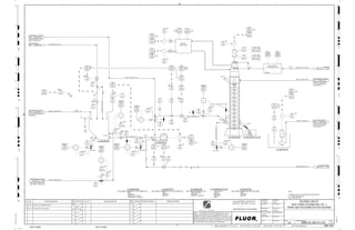 T3
T8
OP/CL
V
REDUCER
LUBE SYSTEM
SHAFT BEARING
AUTO GREASE SYSTEM
3420
02418
ZS
3420
02482
XA
3420
02482
II
3420
02482
HS
J/SP
3420
02404
LI
H, P2
L, P2
LL, P1
3420
02404
LIT
3420
02404
LE
3420
02410
LI
3420
02410
LT
3420
02403
YI
3420
02410
LE
3420
32581
XA FAULT
3420
02402
DIC
3420
02403
YT
3420
02401
FIC
3420
32581
II
3420
02402
WQI MASS
FLOW
CCTV
3420
02401
FIT
3420
32582
XA
3420
02402
FY
M
3420
02483 H
TE
3420
32582
II
3420
02402
FI
M
3420
02483 G
TE
3420
32582
HS
3420
02415
PIT
3420
32581
HS
J/SP
3420
02481
II
3420
02481
XA
J/SP
FAULT
3420
32501 A
FI
3420
02481
HS
L, P2
LL, P1
3420
32501 B
FI
L, P2
LL, P1
L, P2
LL, P1
3420
02402
FIT
MISMATCH
3420
02402
DIT
3420
02402
DE
3420
02402
DX
AFD
3420
02413
PI
3420
02483
XA FAULT
M
3420
02483
II
3420
32601 B
PDAH
3420
32601 A
PDAH
3420
02414
FI
3420
02483
HS
3420
02415
PI
3420
02410
LIC
3420
02414
FIT
3420
02483 H
TI
BRG
REAR
H, P2
HH, P1
3420
02483 G
TI
3420
02406
ZS
OP/CL
3420
02406
XA
MISMATCH
3420
02417
ZS
3420
02417
XA
MISMATCH
3420
02407
XA
3420
02412
XA
3420
02407
ZS
3420
02412
ZS
OP/CL
3420
02416
ZS
3420
02416
XA
3420
02419
XA
MISMATCH
3420
02418
XA
3420
02419
ZS
OP/CL
TO
FLOOR
GLAND SEAL WATER
2956
3900-25J-023
REG. SUMP CONTENTS
ROUGHER CONCENTRATE
COLLECTION PUMPBOX,
2388 3400-25J-022
PLANT AIR
2389
3900-25J-021
PROCESS WATER
2391 3900-25J-016
H/G REGRIND MILL
ROUGHER CONCENTRATE
COLLECTION PUMPBOX,
2184 3400-25J-022
H/G REGRIND CYCLONE U/F
HIGH REGRIND MILL FEED
PUMP, C2-3420-PP-519
2822 3400-25J-023
H/G REGRIND CYCLONE U/F
HIGH GRADE REGRIND FEED
DISTRIBUTOR
2190 3400-25J-022
H/G REGRIND CYCLONE U/F
HIGH GRADE REGRIND MILL
FEED PUMP, C2-3420-PP-519
2823
3400-25J-023
RSP
C2-3420-BX-502
TO FLOOR
OP/CL
COOLING FAN
NOTE 1
LUBE OIL
PUMP
LUBE OIL
SLOPE
MIN
VENDOR
TO FLOOR
L, P2
P2
P2
FAULT
J/SP
NOTE 2
J/SP
BRG
FRONT
H, P2
HH, P1
TO FLOOR
MIN
FAULT
OP/CL
MISMATCH
MISMATCH
MISMATCH
3420
02417
XV
+
3420
02419
XV
+
3420
02407
XV
+
FI
V
V
3420-SL-1207-R1A-24"-N
FI
FI
C2-3420-PP-529
SIZE:
MATERIAL:
MOTOR:
C2-3420-PP-529
HIGH GRADE REGRIND AREA SPILLAGE PUMP
3420
02414
FE
+
10"x16"
4"x1-1/2"
3420
02406
XV
+
3420
02416
XV
+
3420
02418
XV
+
FI
C2-3420-BN-507 TO 510
C2-3420-PP-521
C2-3420-BX-506
C2-3420-ML-504
FI
1/2"x1/4"
1-1/2"
3420
02402
FE
+
1-1/2"
FI
V
24"x14"
3420
02401
FE
+
3420
02401
FV
+
3420
02412
XV
+
FI
1-1/2"
AG
KM
LT
ISSUED FOR CLIENT REVIEW
22-Dec-11
B
RP
ISSUED FOR COMBINED REVIEW
29-Jun-11
A
12/22/2011
K. MUNDY
A. GUNSON
W. BIE
L. TAMELIN
12/22/2011
3:12:55
PM
WBS: 3420
B
PIPING AND INSTRUMENTATION DIAGRAM
REGRIND CIRCUIT
3400-25J-024
HIGH GRADE REGRIND MILL NO. 2
3420-WR-1268-C1A-4"-N
3420-SL-1196-R1B-22"-N
ES
ES
SIZE:10 t
MATERIAL:
CAPACITY:
TRIM:
C2-3420-BN-507 TO 510
BALL BUCKET
SIZE:
MATERIAL:
CAPACITY:21.0 m^3
TRIM:3420-SL-1206-C1B
C2-3420-BX-506
HIGH GRADE REGRIND MILL FEED PUMPBOX NO.2
3420-WF-1676-C1A-3"-N
ES
3420-WG-1054-C1A-2"-N
3420-AP-1255-C1A-1/2"-N
3420-SL-1785-C1B-1-1/2"-N
3420-SL-1211-C1B-10"-N
SIZE:
MATERIAL:
MOTOR:
C2-3420-PP-521
HIGH GRADE REGRIND MILL NO.2 FEED PUMP (AFD)
SIZE: VTM 1500
MATERIAL:
MOTOR: 1120.00 kW
C2-3420-ML-504
HIGH GRADE REGRIND MILL NO.2
ES
3420-SL-1208-R1A-24"-N
ES
ES
3420-SL-1210-R1A-26"-N
D
4
F
B
A
3
2
1 5 6 8
E
7
C
REV.
APPROVED
CHK.
DES.
REV. DATE REVISION DESCRIPTION
CLIENT
LEAD ENGINEER
SCALE DRAWING NUMBER
CHECK DESIGN CHECK DRAWING
DESIGNED BY DRAWN BY
APPROVAL DATE
APPROVAL DATE
APPROVED
CHK.
DES.
REV. DATE REVISION DESCRIPTION REFERENCE DRAWING No.
1:100
0
1:200
5m
10m
0
5m
10m
15m
20m
1:500
10m
0
20m
30m
40m
50m
1:1000
0
100m
50m
1:20
0
0.5m
1m
1.5m
2m
0
1:25
0.5m
1m
1.5m
1:33
1/3
2.5m
2m
0
1m
2m
3m
0
1:50
1m
2m
3m
4m
5m
CAD FILE NAME: P:0CAD000SPEM**
MODEL UPDATED:
DWG. FILE UPDATED:
MANUAL CHANGES MADE: YES NO YES NO YES NO
PROJECT MANAGER
ENGINEERING MANAGER
AREA PROJECT ENGINEER
REFERENCE DRAWINGS
SAFETY SHARE:
APPROVAL DATE
CONTRACT
NO.
SAFETY SHARE :
BA6CVA1.IGR
NOTICE: THIS DRAWING HAS NOT BEEN PUBLISHED AND IS THE SOLE
PROPERTY OF FLUOR AND IS LENT TO THE BORROWER FOR THEIR
CONFIDENTIAL USE ONLY, AND IN CONSIDERATION OF THE LOAN OF THIS
DRAWING, THE BORROWER PROMISES AND AGREES TO RETURN IT UPON
REQUEST AND AGREES THAT IT WILL NOT BE REPRODUCED, COPIED LENT
OR OTHERWISE DISPOSED OF DIRECTLY OR INDIRECTLY, NOR USED FOR
ANY OTHER PURPOSE OTHER THAN WHICH IT IS FURNISHED.
NONE
Apr 2011
240K-C2-
3420-SL-1202-R1A-14"-N
3420-SL-1209-R1A-16"-N
3420-SL-1212-R1A-6"-N
FC
C2-3420-BX-502
PRODUCT
V1
M
3420
02407 B
HS
OP/CL
OP/CL
L/R
OP/CL
3420
02417 B
HS
L/R
V3
V3
M
ES
ES
NOTES:
1. PUMPBOX OUTLETS HAVE REMOVABLE WEAR INSERTS
2. 10" SQUARE UNLOAD PORT
3. BALL ADDITION POINT
NOTE 3
 