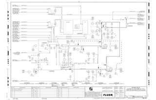 D
4
F
B
A
3
2
1 5 6 8
E
7
C
REV.
APPROVED
CHK.
DES.
REV. DATE REVISION DESCRIPTION
CLIENT
LEAD ENGINEER
SCALE DRAWING NUMBER
CHECK DESIGN CHECK DRAWING
DESIGNED BY DRAWN BY
APPROVAL DATE
APPROVAL DATE
APPROVED
CHK.
DES.
REV. DATE REVISION DESCRIPTION REFERENCE DRAWING No.
1:100
0
1:200
5m
10m
0
5m
10m
15m
20m
1:500
10m
0
20m
30m
40m
50m
1:1000
0
100m
50m
1:20
0
0.5m
1m
1.5m
2m
0
1:25
0.5m
1m
1.5m
1:33
1/3
2.5m
2m
0
1m
2m
3m
0
1:50
1m
2m
3m
4m
5m
CAD FILE NAME: P:0CAD000SPEM**
MODEL UPDATED:
DWG. FILE UPDATED:
MANUAL CHANGES MADE: YES NO YES NO YES NO
PROJECT MANAGER
ENGINEERING MANAGER
AREA PROJECT ENGINEER
REFERENCE DRAWINGS
SAFETY SHARE:
APPROVAL DATE
CONTRACT
NO.
SAFETY SHARE :
BA6CVA1.IGR
NOTICE: THIS DRAWING HAS NOT BEEN PUBLISHED AND IS THE SOLE
PROPERTY OF FLUOR AND IS LENT TO THE BORROWER FOR THEIR
CONFIDENTIAL USE ONLY, AND IN CONSIDERATION OF THE LOAN OF THIS
DRAWING, THE BORROWER PROMISES AND AGREES TO RETURN IT UPON
REQUEST AND AGREES THAT IT WILL NOT BE REPRODUCED, COPIED LENT
OR OTHERWISE DISPOSED OF DIRECTLY OR INDIRECTLY, NOR USED FOR
ANY OTHER PURPOSE OTHER THAN WHICH IT IS FURNISHED.
NONE
Apr 2011
240K-C2-
3420
02512
XV
+
FI
V1
MIN
TO
FLOOR
TO FLOOR
SUMP
T3
1"x1-1/4"
3420
02515
PI
3420
02514
FI
3420
02515
PIT
3420
02514
FIT
M
L, P2
LL, P1
L, P2
3420
02514
FE
+
ES
3"x1"
3"x2"
T3
2"x1-1/4"
3420
02505
PI
3420
02504
FI
3420
02505
PIT
3420
02504
FIT
M
L, P2
LL, P1
L, P2
3420
02504
FE
+
ES
3"x2"
3"x1-1/2"
3420
02507
XV
+
FI
3420
02517
XV
+
FI
MIN
MIN
3420
02518
XV
+
FI
TO
FLOOR
3420
02506
PI
3420
02582
II
3420
02582
XA
3420
02582
HS
J/SP
AFD
3420
02508
XV
+
FI
MIN
3420
02581
II
3420
02581
XA
3420
02581
HS
J/SP
AFD
3420
02502
WQI
3420
02502
FY
3420
02502
DIC
3420
02502
FI
3420
02502
FIT
3420
02502
DIT
3420
02502
DE
M
3420
02513
PI
3420
02502
DX
ES
3420
02502
FE
+
3420
02510
LIC
3420
02510
LT
3420
02510
LE
3420
02510 A
LI
P.O NO.:
VENDOR DWG NO.:
VENDOR:
3420
02501
FIC
M
3420
02501
FIT
ES
3420
02501
FE
+
3420
02501
FV
+
BU
BU
6"x4" 6"x4"
MULTIPLEXER PSA
12"
1/2" BA
1-1/2" PL
1-1/2" PL
1-1/2" PL
1-1/2" PL
1-1/2"
PL
2"x1"
V V
V
C2-3420-SA-542
C2-3420-SA-541
C2-3420-AZ-500
C2-3420-PP-536
C2-3420-PP-535
C2-3420-BX-503
C2-3420-SA-543
TO
FLOOR
3420-WR-1276-C1A-6"-N
24"x12"
24"x12"
H/G REGRIND CYCLONE O/F
H/G REGRIND CYCLONE
CLUSTER, C2-3420-CS-505
2187 3400-25J-022
COLUMN FEED
COLUMN CELL FEED
DISTRIBUTOR, C2-3430-DI-503
2194 3400-25J-033
L/G REGRIND CYCLONE O/F
L/G REGRIND CYCLONE
CLUSTER, C2-3420-CS-506
2467 3400-25J-026
FRESH WATER
2472 5100-25J-014
PROCESS WATER
2476
3900-25J-014
COLUMN FEED
COL. TAILING COLLECTION
PUMPBOX, C2-3430-BX-511
2479 3400-25J-043
COLUMN FEED
COLUMN FEED/ TAILING
ANALYZER, C2-3430-AZ-506
2481 3400-25J-042
SIZE:
C2-3420-SA-542
LOW GRADE REGRIND CYCLONE OVERFLOW SAMPLER
SIZE:
C2-3420-SA-541
HIGH GRADE REGRIND MILL PRODUCT SAMPLER
SIZE:
MATERIAL:
CAPACITY:
TRIM:
C2-3420-BX-503
COLUMN CELL FEED PUMPBOX NO. 1
SIZE:
MATERIAL:
MOTOR:
C2-3420-PP-535
COLUMN CELL FEED PUMP
SIZE:
MATERIAL:
MOTOR:
C2-3420-PP-536
COLUMN CELL FEED PUMP
SIZE:
C2-3420-SA-543
COMBINED COLUMN FEED SAMPLER NO.1
SIZE:
C2-3420-AZ-500
HIGH/LOW GRADE REGRIND PARTICLE SIZE ANALYZER
3420-WG-1097-C1A-1-1/2"-N
3420-SL-1216-R1A-4"-N
3420-WF-1410-C1A-2"-N
3420-SL-1218-R1A-30"-N
3420-SL-1213-R1A-42"-N
3420-SL-1217-R1A-30"-N
3420-WF-1098-C1A-1"-N
3420-SL-1219-R1A-24"-N
3420-SL-1220-R1A-24"-N
C1A C1B
3420-SL-1221-C1B-2"-N
3420-SL-1222-R1A-24"-N
3"
H, P2
L, P2
LL, P1
AG
KM
LT
ISSUED FOR CLIENT REVIEW
22-Dec-11
B
RP
ISSUED FOR COMBINED REVIEW
29-Jun-11
A
12/22/2011
K. MUNDY
A. GUNSON
W. BIE
L. TAMELIN
12/22/2011
3:11:29
PM
WBS: 3420
B
PIPING AND INSTRUMENTATION DIAGRAM
REGRIND CIRCUIT
3400-25J-025
COLUMN CELL FEED PUMPS SH. 1 OF 2
3420-SL-1232-R1A-42"-N
3420-SL-1225-R1A-42"-N
FAULT
FAULT
3420
02512
ZS
3420
02512
XA
OP/CL
3420
02517
ZS
3420
02517
XA
OP/CL
3420
02507
XA
3420
02507
ZS
OP/CL
3420
02508
ZS
3420
02508
XA
3420
02518
XA
3420
02518
ZS
MISMATCH
MISMATCH
MISMATCH
MISMATCH
GLAND SEAL WATER
3375 3900-25J-023
H/G REGRIND CYCLONE
H/G REGRIND CYCLONE FEED
PUMPS, C2-3420-PP-503/503
3376 3400-25J-022
3420-WR-1677-C1A-2"-N
3420
02509
XV
+
3420
02509
ZS
3420
02509
XA
OP/CL
MISMATCH
3420
02519
XV
+
3420
02519
ZS
3420
02519
XA
OP/CL
MISMATCH
OP/CL
FI
FI
MISMATCH
COLUMN FEED
COL. CELL FEED PUMPBOX
NO. 2, C2-3420-BX-403
3502
3400-25J-032
RSP
C2-3420-DI-403
3420
02521
XV
+
3420
02521
XA
3420
02521
ZS
MISMATCH
OP/CL
3420
02522
XA
MISMATCH
3420
02522
ZS
OP/CL
3420
02522
XV
+
SIZE:30 m3
C2-3420-DI-403
COLUMN CELL FEED PUMPBOX DISTRIBUTOR
3420-WF-1409-C1A-2"-N
3420-SL-1188-R1B-42"-N
3420-SL-1193-R1A-42"-N
3420-SL-1381-R1A-12"-N
3420-SL-1376-R1A-12"-N
3420-SL-1389-R1A-6"-N
3420-RF-1037-C1D-1"-N
1ST CLEANER CONC.
CL. SCAV./ 1ST CL. INSTREAM
ANALYZER, C2-3430-AZ-509
2728 3400-25J-053
1ST CLEANER CONC.
FIRST CLEANER CONC.
SAMPL. NO.2, C2-3410-SA-533
2738 3400-25J-053
1ST CLEANER CONC.
FIRST CLEANER CONC. SAMP.
NO.1, C2-3410-SA-530
2740 3400-25J-053
3420-SL-1214-R1A-30"-N
3420-WR-1679-C1A-6"-N
3420-SL-1226-R1A-30"-N
3420-SL-1215-C1B
C.S. RUBBER LINED
43 M3
FI
FI
FC
MOLY COLLECTOR
INJECTOR, C2-3410-ZM-575
2360 3900-25J-003
3420-RC-1087-C1D-1"-N
L/G REGRIND CYCL. FEED
L/G REGRING CYCLONE FEED
PUMPS, C2-3420-PP-524/525
3796 3400-25J-026
3420-SL-1236-R1B-42"-N
FEED
M
M
3420
02507 B
HS
3420
02517 B
HS
OP/CL
L/R
OP/CL
L/R
V3
V3
3420
02521 B
HS
OP/CL
L/R M
M
3420
02522 B
HS
OP/CL
L/R
V3
V3
M
M
3420
02509 B
HS
3420
02519 B
HS
V3
V3
OP/CL
OP/CL
L/R
L/R
ES ES
ES
ES
ES
ES
FROTHER ALCOHOL
INJECTOR, C2-3910-ZM-687
2364 3900-25J-006
PROCESS WATER
2482 3900-25J-016
 