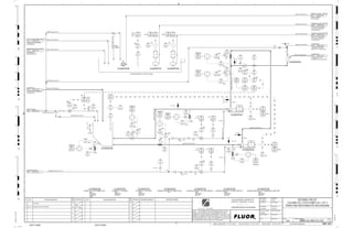 T3
T3
3420
03207
XA
3420
03201
WQI
3420
03205
PI
M
3420
03281
HS
J/SP
3420
03218
ZS
TO
FLOOR
3420
03281
II
3420
03201
DX
3420
03217
XA
3420
03215
PIT
3420
03217
ZS
OP/CL
3420
03214
FI
3420
03209
ZS
3420
03219
XA
3420
03209
XA
3420
03201
DIT
3420
03213
PI
3420
03218
XA
MISMATCH
3420
03219
ZS
3420
03201
DE
3420
03203
PI
M
3420
03215
PI
M
3420
03214
FIT
3420
03281
XA FAULT
3420
03208
XA
3420
03282
HS
J/SP
3420
03204
FI
3420
03201 B
FIT
3420
03204
FIT
3420
03201
FI
3420
03208
ZS
3420
03205
PIT
3420
03282
XA
3420
03207
ZS
OP/CL
3420
03282
II
FAULT
3420
03201
DIC
3420
03201
FY
3420
03210 A
LI
3420
03210
LIC
3420
03201 A
FIT
3420
03201
FIC
HH,P1
H, P2
L, P2
LL,P1
3420
03210
LT
3420
03212
ZS
OP/CL
3420
03210
LE
M
3420
03212
XA
COLUMN FEED
COLUMN FEED/TAILING
ANALYZER, C2-3430-AZ-506
3384 3400-25J-043
PROCESS WATER
3506 3900-25J-014
COLUMN FEED
COLUMN CELL FEED
DISTRIBUTOR, C2-3430-DI-504
3385 3400-25J-035
GLAND SEAL WATER
3504 3900-25J-023
COLUMN FEED
COLUMN FEED DISTRIBUTOR,
C2-3420-DI-503
3502 3400-25J-025
MIN
L, P2
LL, P1
L, P2
LL, P1
AFD
OP/CL
MISMATCH
OP/CL
C1A C1B
MISMATCH
L, P2
MISMATCH
AFD
TO
FLOOR
OP/CL
L, P2
MISMATCH
MISMATCH
MIN
12"
O/F
RSP
TO
FLOOR
TO
FLOOR
MISMATCH
FI
FI
C2-3420-BX-403
3420
03219
XV
+
3420
03201 B
FE
+
SIZE:
C2-3420-SA-544
COMBINED COLUMN FEED SAMPLER NO.2
AG
KM
LT
ISSUED FOR CLIENT REVIEW
22-Dec-11
B
NOT USED
A
12/22/2011
K. MUNDY
A. GUNSON
W. BIE
L. TAMELIN
12/20/2011
7:16:46
PM
WBS: 3420
B
PIPING AND INSTRUMENTATION DIAGRAM
REGRIND CIRCUIT
3400-25J-032
COLUMN CELL FEED PUMPS SH. 2 OF 2
V
3"x2"
3"x1-1/2"
V
2"x1-1/4"
SIZE:
MATERIAL:
MOTOR:
C2-3420-PP-522
COLUMN CELL FEED PUMP
2"x1"
1"x1-1/4"
SIZE:
MATERIAL:
MOTOR:
C2-3420-PP-523
COLUMN CELL FEED PUMP
24"x12"
3420
03208
XV
+
1-1/2" PL
ES
1-1/2" PL
1-1/2" PL
1-1/2" PL
1-1/2"
PL
24"x12"
FI
3420
03204
FE
+
3"
3420-SL-1224-R1A-24"-N
3"x2"
3420-SL-1223-C1B-2"-N
3"x1"
3420-SL-1824-R1A-24"-N
C2-3420-SA-544
3420-WG-1069-C1A-1-1/2"-N
C2-3420-PP-522
FI
3420
03217
XV
+
3420-SL-1822-R1A-30"-N
1/2" BA
C2-3420-PP-523
3420
03209
XV
+
FI
3420
03214
FE
+
3420
03207
XV
+
3420-SL-1823-R1A-24"-N
ES
ES
3420-WG-1070-C1A-1"-N
3420-SL-1821-R1A-30"-N
FI
3420
03218
XV
+
V
ES
3420
03212
XV
+
FI
3420
03201 A
FE
+
3420
03201
FV
+
3420-WR-2016-C1A-6"-N
SIZE:
MATERIAL:
CAPACITY:
TRIM:
C2-3420-BX-403
COLUMN CELL FEED PUMPBOX NO. 2
3420-WR-2017-C1A-6"-N
3420-SL-1214-R1A-30"-N
D
4
F
B
A
3
2
1 5 6 8
E
7
C
REV.
APPROVED
CHK.
DES.
REV. DATE REVISION DESCRIPTION
CLIENT
LEAD ENGINEER
SCALE DRAWING NUMBER
CHECK DESIGN CHECK DRAWING
DESIGNED BY DRAWN BY
APPROVAL DATE
APPROVAL DATE
APPROVED
CHK.
DES.
REV. DATE REVISION DESCRIPTION REFERENCE DRAWING No.
1:100
0
1:200
5m
10m
0
5m
10m
15m
20m
1:500
10m
0
20m
30m
40m
50m
1:1000
0
100m
50m
1:20
0
0.5m
1m
1.5m
2m
0
1:25
0.5m
1m
1.5m
1:33
1/3
2.5m
2m
0
1m
2m
3m
0
1:50
1m
2m
3m
4m
5m
CAD FILE NAME: P:0CAD000SPEM**
MODEL UPDATED:
DWG. FILE UPDATED:
MANUAL CHANGES MADE: YES NO YES NO YES NO
PROJECT MANAGER
ENGINEERING MANAGER
AREA PROJECT ENGINEER
REFERENCE DRAWINGS
SAFETY SHARE:
APPROVAL DATE
CONTRACT
NO.
SAFETY SHARE :
BA6CVA1.IGR
NOTICE: THIS DRAWING HAS NOT BEEN PUBLISHED AND IS THE SOLE
PROPERTY OF FLUOR AND IS LENT TO THE BORROWER FOR THEIR
CONFIDENTIAL USE ONLY, AND IN CONSIDERATION OF THE LOAN OF THIS
DRAWING, THE BORROWER PROMISES AND AGREES TO RETURN IT UPON
REQUEST AND AGREES THAT IT WILL NOT BE REPRODUCED, COPIED LENT
OR OTHERWISE DISPOSED OF DIRECTLY OR INDIRECTLY, NOR USED FOR
ANY OTHER PURPOSE OTHER THAN WHICH IT IS FURNISHED.
NONE
Apr 2011
240K-C2-
3420
03221
LE
3420
03221
LIT
3420
03221
LI
3420
03284
HS
3420
03284
II
3420
03284
XA
J/SP
H, P2
HH, P1
L,P2
FAULT
T8
3420
03283
HS
3420
03283
II
3420
03283
XA
J/SP
FAULT
T8
REGRIND AREA SUMP
REGRIND AREA
CONTAINMENT O/F
3794 3400-25J-027
COL. FLOT. AREA SUMP
COLUMN FLOTATION AREA
CONTAINMENT
3795 3400-25J-033
REGRIND O/F SUMP
ROUGHER CONCENTRATE
COLLECTION PUMPBOX,
3808 3400-25J-022
REGRIND O/F SUMP
ROUGHER CONCENTRATE
COLLECTION PUMPBOX,
3809 3400-25J-022
CONTENTS
CONTENTS
C2-3420-BX-502
C2-3420-BX-502
CONTENTS
3420-SL-1269-C1B-6"-N
3420-SL-1263-C1B-6"-N
3420-SL-1266-C1B-6"-N
3420-WR-1678-C1A-2"-N
3420-SL-1205-C1B-6"-N
3420-SL-1245-C1B-6"-N
3420-WR-1684-C1A-4"-N
C2-3420-PP-538
C2-3420-PP-537
C2-3420-PP-539
REGRIND EMERGENCY OVERFLOW SUMP
WATER
CANNONS
SIZE:
MATERIAL:
MOTOR:
C2-3420-PP-537
REGRIND EMERGENCY O/F SUMP PUMP NO.1
SIZE:
MATERIAL:
MOTOR:
C2-3420-PP-538
REGRIND EMERGENCY O/F SUMP PUMP NO.2
SIZE:
MATERIAL:
MOTOR:
C2-3420-PP-539
REGRIND EMERGENCY O/F SUBMERSIBLE SUMP PUMP
3420-WR-1685-C1A-3"-N
REGRIND O/F SUMP
TAILING LAUNDER,
C2-3710-LA-001
3812 3700-25J-001
CONTENTS
CONTENTS
ES
ES
M
M
V3
V3
ES
ES
3420
03217 B
HS
3420
03207 B
HS
M
M
ES
ES
V3
V3
3420
03209 B
HS
3420
03219 B
HS
OP/CL
L/R
OP/CL
L/R
OP/CL
L/R
OP/CL
L/R
 