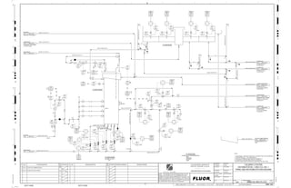 D
4
F
B
A
3
2
1 5 6 8
E
7
C
REV.
APPROVED
CHK.
DES.
REV. DATE REVISION DESCRIPTION
CLIENT
LEAD ENGINEER
SCALE DRAWING NUMBER
CHECK DESIGN CHECK DRAWING
DESIGNED BY DRAWN BY
APPROVAL DATE
APPROVAL DATE
APPROVED
CHK.
DES.
REV. DATE REVISION DESCRIPTION REFERENCE DRAWING No.
1:100
0
1:200
5m
10m
0
5m
10m
15m
20m
1:500
10m
0
20m
30m
40m
50m
1:1000
0
100m
50m
1:20
0
0.5m
1m
1.5m
2m
0
1:25
0.5m
1m
1.5m
1:33
1/3
2.5m
2m
0
1m
2m
3m
0
1:50
1m
2m
3m
4m
5m
CAD FILE NAME: P:0CAD000SPEM**
MODEL UPDATED:
DWG. FILE UPDATED:
MANUAL CHANGES MADE: YES NO YES NO YES NO
PROJECT MANAGER
ENGINEERING MANAGER
AREA PROJECT ENGINEER
REFERENCE DRAWINGS
SAFETY SHARE:
APPROVAL DATE
CONTRACT
NO.
SAFETY SHARE :
BA6CVA1.IGR
NOTICE: THIS DRAWING HAS NOT BEEN PUBLISHED AND IS THE SOLE
PROPERTY OF FLUOR AND IS LENT TO THE BORROWER FOR THEIR
CONFIDENTIAL USE ONLY, AND IN CONSIDERATION OF THE LOAN OF THIS
DRAWING, THE BORROWER PROMISES AND AGREES TO RETURN IT UPON
REQUEST AND AGREES THAT IT WILL NOT BE REPRODUCED, COPIED LENT
OR OTHERWISE DISPOSED OF DIRECTLY OR INDIRECTLY, NOR USED FOR
ANY OTHER PURPOSE OTHER THAN WHICH IT IS FURNISHED.
NONE
Apr 2011
240K-C2-
NOTES:
1. VACUUM BREAK - OPEN END TO BE ROUTED 1 M HIGHER THAN TOP OF DISTRIBUTOR.
2. 3" RING HEADER C/W 7 - 1" DIA. SPRAY NOZZLES.
3. LOCATE ALL INSTRUMENTS AWAY FROM THE COLUMN CELLS.
4. 28 SPARGERS (1 PRESSURE INDICATOR PER 4 SPARGERS).
5. AIR LINE TO AIR HEADER TO BE BROUGHT DOWN FROM THE TOP OF TANK.
COLUMN FEED
COLUMN CELL FEED PUMPS,
C2-3420-PP-522/523
2194 3400-25J-025
COLUMN FEED
COLUMN TAILING
COLLECTION PUMPBOX,
2195 3400-25J-043
COLUMN FEED
COLUMN CELL NO. 2,
C2-3430-CM-502
2196 3400-25J-034
COLUMN FEED
COLUMN CELL NO. 3,
C2-3430-CM-503
2197 3400-25J-034
COLUMN CONCENTRATE
COLUMN CELL NO. 1
CONCENTRATE SAMPLER,
2198 3400-25J-037
COLUMN TAILING
COLUMN CELL NO. 1 TAILING
SAMPLER, C2-3430-SA-513
2199 3400-25J-042
C2-3430-SA-513
C2-3430-SA-505
C2-3430-BX-511
PLANT AIR
2202 3900-25J-021
AG
KM
LT
ISSUED FOR CLIENT REVIEW
22-Dec-11
B
RP
ISSUED FOR COMBINED REVIEW
29-Jun-11
A
12/22/2011
K. MUNDY
A. GUNSON
W. BIE
L. TAMELIN
12/21/2011
6:02:14
PM
WBS: 3430
B
PIPING AND INSTRUMENTATION DIAGRAM
COLUMN FLOTATION
3400-25J-033
DISTRIBUTOR NO. 1 AND CELL NO. 1
3430-SL-1260-C1B-4"-N
1-1/2"x3/4"
3430-AA-1008-C1A-4"-N
FI
FI
3430-AA-1009-C1A-4"-N
MISMATCH
3430
03304
LV
+
3430-WF-1422-C1A-2"-N
OP/CL
SIZE:
C2-3430-CM-501
COLUMN CELL NO. 1
H,P2
L,P2
SIZE:
MATERIAL:
CAPACITY:
TRIM:
C2-3430-DI-503
COLUMN CELLS FEED DISTRIBUTOR
1-1/2"x3/4"
ES
3430
03313
XA
ES
1-1/2"x3/4"
3430-WF-
-C1A-3"-N
OP/CL
FI
V
3430
03313
ZS
MISMATCH
3430-SL-1254-R1A-10"-N
MISMATCH
3430-WF-1530-C1A-1-1/2"-N
OP/CL
3430
03321
XA
1-1/2"x3/4"
3430-AP-1258-C1A-4"-N
H, P2
L, P2
NC
3430-WF-1530-C1A-1-1/2"-N
24''
MAN WAY
3430-WF-1411-C1A-8"-N
3430-SL-1258-R1A-20"-N
3430
03515
XA
3430
03310
XV
+
FI
3430-WF-1535-C1A-1-1/2"-N
3430
03314
XA
3430
03321
ZS
1-1/2"x3/4"
3430-SL-1255-R1A-8"-N
OP/CL
MISMATCH
NOTE 1
C2-3430-CM-501
NOTE
2
FI
3430
03303
FIT
3430
03320
XA
10"x4"
4''
3430
03302
FIC
3430-SL-1254-R1A-20"-N
NOTE 5
3430
03302
FIT
DRAIN
FC
3430
03515
ZS
3430
03314
ZS
3430
03307
PI
20"x10"
3430
03303
FI
MISMATCH MISMATCH
3430
03320
ZS
MISMATCH
MISMATCH
NOTE 4
MISMATCH
3430
03301
FV
+
4"x2"
3430
03319
XA
C2-3430-DI-503
OP/CL
3430
03301
FE
+
4"x2"
NOTE 1
3430
03319
ZS
3430
03321
XV
+
3430
03312
XA
3430
03305
PIT
3430
03311
XA
3430
03310
XA
OP/CL
20"x12"
NOTE 1
3430
03309
XA
OP/CL
OP/CL
3430
03309
XV
+
OP/CL
1"
3430
03313
XV
+
OP/CL
3430
03305
PI
3430
03318
ZS
4''
MISMATCH
M
FI
3430
03311
XV
+
3430
03306
PCV
+
M
1"
3430
03318
XA
3430
03302
FV
+
OP/CL
C1A
3430
03303
FE
+
1"
3430
03317
XA
3430
03302
FE
+
1"
C1A
3430
03304
LIT
3430
03317
ZS
4"x2"
H, P2
L, P2
FI
1"
FI
3430
03312
ZS
FI
C1A
3430
03311
ZS
FI
4"x2"
3430
03310
ZS
1"
3430
03304
LE
3430
03309
ZS
1"
4"x1"
R1A
3430
03304
LIC
3430
03316
ZS
3430
03316
XA
1"
2"x1"
4''
3430
03314
XV
+
3430
03301
FIT
3430-SL-1261-C1B-4"-N
4"x2"
3430-SL-1257-R1A-20"-N
3430
03319
XV
+
3430-SL-1262-C1B-14"-N
3430
03317
XV
+
3430-SL-1259-C1B-4"-N
3430
03312
XV
+
1-1/2"x3/4"
3430
03515
XV
+
V
3430
03320
XV
+
3430
03301
FIC
3430-SL-1224-R1A-24"-N
3430
03318
XV
+
3430-SL-1256-R1A-20"-N
3430
03316
XV
+
MISMATCH
MISMATCH
MISMATCH
OP/CL
V V V V
V V V V
V
V V V
V
V
V
V
V
V
V
ES
V
V
V
V
V
V
V
V
V
V
V
V
V
FRESH WATER
3496 5100-25J-014 C
V
V
V
ES
FRESH WATER
3497 5100-25J-014
FC
FI
FI
3430-AA-1010-C1A-4"-N
3430-RC-1152-C1D-1"-N
3430-WF-1531-C1A-3/4"-N
3430-WF-1532-C1A-3/4"-N
3430-WF-1533-C1A-3/4"-N
3430-WF-1534-C1A-3/4"-N
V
COL. FLOT. SUMP
REGRIND EMERGENCY O/F
SUMP
3795 3400-25J-032
3430-SL-1245-C1B-36"-N CONTENTS
DEFOAMER
INJECTOR, C2-3910-ZM-651
4115 3500-25J-033
 