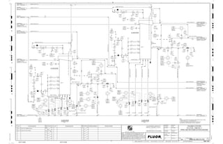 D
4
F
B
A
3
2
1 5 6 8
E
7
C
REV.
APPROVED
CHK.
DES.
REV. DATE REVISION DESCRIPTION
CLIENT
LEAD ENGINEER
SCALE DRAWING NUMBER
CHECK DESIGN CHECK DRAWING
DESIGNED BY DRAWN BY
APPROVAL DATE
APPROVAL DATE
APPROVED
CHK.
DES.
REV. DATE REVISION DESCRIPTION REFERENCE DRAWING No.
1:100
0
1:200
5m
10m
0
5m
10m
15m
20m
1:500
10m
0
20m
30m
40m
50m
1:1000
0
100m
50m
1:20
0
0.5m
1m
1.5m
2m
0
1:25
0.5m
1m
1.5m
1:33
1/3
2.5m
2m
0
1m
2m
3m
0
1:50
1m
2m
3m
4m
5m
CAD FILE NAME: P:0CAD000SPEM**
MODEL UPDATED:
DWG. FILE UPDATED:
MANUAL CHANGES MADE: YES NO YES NO YES NO
PROJECT MANAGER
ENGINEERING MANAGER
AREA PROJECT ENGINEER
REFERENCE DRAWINGS
SAFETY SHARE:
APPROVAL DATE
CONTRACT
NO.
SAFETY SHARE :
BA6CVA1.IGR
NOTICE: THIS DRAWING HAS NOT BEEN PUBLISHED AND IS THE SOLE
PROPERTY OF FLUOR AND IS LENT TO THE BORROWER FOR THEIR
CONFIDENTIAL USE ONLY, AND IN CONSIDERATION OF THE LOAN OF THIS
DRAWING, THE BORROWER PROMISES AND AGREES TO RETURN IT UPON
REQUEST AND AGREES THAT IT WILL NOT BE REPRODUCED, COPIED LENT
OR OTHERWISE DISPOSED OF DIRECTLY OR INDIRECTLY, NOR USED FOR
ANY OTHER PURPOSE OTHER THAN WHICH IT IS FURNISHED.
NONE
Apr 2011
240K-C2-
COLUMN FEED
COLUMN CELL FEED
DISTRIBUTOR, C2-3430-DI-503
2196 3400-25J-033
COLUMN FEED
COLUMN CELL FEED
DISTRIBUTOR, C2-3430-DI-503
2197 3400-25J-033
PLANT AIR
2205 3900-25J-021
COLUMN CONCENTRATE
COLUMN CELL NO. 3
CONCENTRATE SAMPLER,
2206 3400-25J-037
COLUMN CONCENTRATE
COLUMN CELL NO. 2
CONCENTRATE SAMPLER,
2207 3400-25J-037
FRESH WATER
2208 3400-25J-035
COLUMN TAILING
COLUMN CELL NO. 2 TAILING
SAMPLER, C2-3430-SA-514
2209 3400-25J-042
COLUMN TAILING
COLUMN CELL NO. 3 TAILING
SAMPLER, C2-3430-SA-515
2210 3400-25J-042
AG
KM
LT
ISSUED FOR CLIENT REVIEW
22-Dec-11
B
RP
ISSUED FOR COMBINED REVIEW
29-Jun-11
A
12/22/2011
K. MUNDY
A. GUNSON
W. BIE
L. TAMELIN
12/22/2011
10:29:57
AM
WBS: 3430
B
PIPING AND INSTRUMENTATION DIAGRAM
COLUMN FLOTATION
3400-25J-034
CELLS NO. 2 AND NO. 3
MIN (TYP FOR ALL)
1-1/2"x3/4"
V
3430-WF-1536-C1A-1-1/2"-N
MIN (TYP FOR ALL)
3430
03433
ZS
V
FI
3430-WF-1542-C1A-1-1/2"-N
3430
03412
ZS
FI
3430
03429
XV
+
3430-WF-1415-C1A-2"-N
3430
03412
XA
3430
03429
XA
FI
3430
03437
XA
FI
V
V
3430
03429
ZS
3430
03421
FV
+
V
OP/CL
1-1/2"x3/4"
3430
03437
ZS
V
2"x1"
ES
3430
03431
ZS
1-1/2"x3/4"
V
V
3430
03430
ZS
3430-SL-1268-R1A-8"-N
MISMATCH
3430
03421
FE
+
2"x1"
1-1/2"x3/4"
3430
03410
XA
3430
03432
ZS
V
3430-WF-1413-C1A-3"-N
3430
03411
XA
3430
03432
XA
M
ES
3430
03417
XA
3430
03411
XV
+
3430-WF-1416-C1A-2"-N
3430
03409
XA
FI
3430-WF-1541-C1A-1-1/2"-N
MISMATCH
3430
03406
PCV
+
3430-SL-1264-R1A-10"-N
3430
03417
ZS
10"x8"
3430-AP-1259-C1A-2"-N
OP/CL
4"x2"
C2-3430-CM-503
V
3430-WF-
-C1A-3"-N
3430
03410
ZS
V
3430
03402
FE
+
1-1/2"x3/4"
ES
OP/CL
V
8"x4"
1-1/2"x3/4"
V
3430
03411
ZS
V
3430
03413
XV
+
V
3430
03409
ZS
V
3430
03437
XV
+
ES
3430
03430
XA
V
3430
03414
XV
+
3430
03410
XV
+
3430-WF-1547-C1A-1-1/2"-N
3430
03431
XA
3430
03435
XV
+
3430-WF-15448-C1A-1-1/2"-N
MISMATCH
3430
03433
XV
+
3430
03423
FE
+
8"x4"
V
3430
03405
PIT
FI
V
V
3430
03405
PI
3430
03436
XV
+
2"x1"
10"x8"
3430-SL-1267-R1A-10"-N
OP/CL
3430
03434
XV
+
M
V
3430-AP-1259-C1A-4"-N
3430
03432
XV
+
3430
03412
XV
+
V
20"x8"
3430-SL-1257-R1A-20"-N
3430
03403
FIT
OP/CL
V
FC
V
3430
03404
LIT
MISMATCH
3430
03409
XV
+
V
V
M
3430
03403
FI
20"x8"
3430
03426
PCV
+
V
3430
03404
LE
V
3430-WF-1536-C1A-1-1/2"-N
3"
3430
03416
XA
SIZE:
C2-3430-CM-502
COLUMN CELL NO. 2
V
H, P2
L, P2
V
4"x2"
3430
03422
FE
+
ES
3430
03404
LIC
3430
03430
XV
+
3430-SL- -R1A-8"-N
3430
03423
FIT
2"x1"
1"
V
V
3430
03425
PIT
1"
FI
4"x2"
V
3430
03423
FI
FI
V
3430
03425
PI
MIN
FC
3430
03402
FIC
3430
03416
ZS
4"x2"
OP/CL
3430
03422
FV
+
3430
03402
FV
+
MISMATCH
MISMATCH
3430
03402
FIT
V
1"
3430
03424
LIT
SIZE:
C2-3430-CM-503
COLUMN CELL NO. 3
3430
03401
FV
+
3430
03407
PI
3430
03415
XA
3430
03436
XA
4"x2"
V
3430
03401
FIT
OP/CL
FI
V
3430
03424
LE
FI
V
V
1-1/2"x3/4"
H,P2
L,P2
V
4"x2"
3430
03417
XV
+
3430
03401
FIC
3430
03403
FE
+
3430
03424
LIC
V
3430
03422
FIC
3430
03415
ZS
1"
3430
03404
LV
+
3430
03422
FIT
3430
03436
ZS
20"x12"
3430
03427
PI
MISMATCH
1"
3430
03421
FIT
OP/CL
1"
H,P2
L,P2
1"
3430
03421
FIC
3430
03435
XA
FI
NOTE
2
3430
03431
XV
+
OP/CL
V
2"x1"
NOTE 4
C2-3430-SA-507
20"x12"
NOTE 4
C2-3430-SA-506
4"x2"
1"
NOTE
2
3430
03414
ZS
FI
1"
3"
MISMATCH
1"
1"
H, P2
L, P2
3430
03435
ZS
V
1"
2"x1"
3430
03414
XA
MISMATCH
V
FI
MISMATCH
MISMATCH
OP/CL
OP/CL
MISMATCH
3430
03424
LV
+
1-1/2"x3/4"
NOTES:
1. AIR LINE TO AIR HEADER TO BE BROUGHT DOWN FROM THE TOP OF TANKS.
2. 3" RING HEADER C/W 7 - 1" DIA. SPRAY NOZZLES.
3. LOCATE ALL INSTRUMENTS AWAY FROM THE COLUMN CELLS.
4. 28 SPARGERS (1 PRESSURE INDICATOR PER 4 SPARGERS)
MISMATCH
1"
1-1/2"x3/4"
ES
OP/CL
1-1/2"x3/4"
1"
V
V
3430
03413
XA
OP/CL
3430
03401
FE
+
C2-3430-CM-502
OP/CL
V
MISMATCH
3430
03434
ZS
3430
03415
XV
+
V
OP/CL
MISMATCH
V
24''
MAN WAY
1-1/2"x3/4"
M
V
3430
03413
ZS
DRAIN
NC
V
V
FI
MIN
3430
03434
XA
V
3430-SL-1265-R1A-8"-N
FI
NOTE 1
MISMATCH
2"x1"
V
FI
MIN (TYP FOR ALL)
OP/CL
1"
V
FI
24''
MAN WAY
V
V
MISMATCH
DRAIN
3430-SL-1256-R1A-20"-N
OP/CL
NOTE 1
3430
03433
XA
1-1/2"x3/4"
3430-WF-1414-C1A-3"-N
H, P2
L, P2
3430
03416
XV
+
2"x1"
H, P2
L, P2
V
MIN (TYP FOR ALL)
1"
3430-AP-
-C1A-2"-N
MISMATCH
V
V
V
V
V
V
V
V
V
ES
V
V
V
V
V
V
V
V
V
V
V
V
V
V
V
V
V
V
V
V
V
V
V
V
V
V
V
V
V
V
V
ES
FRESH WATER
3498 5100-25J-014
FRESH WATER
3499 5100-25J-014
FC
3430-SL-1267-R1A-20"-N
3430-SL-1264-R1A-20"-N
3430-WG-1543-C1A-3/4"-N
3430-WG-1544-C1A-3/4"-N
3430-WG-1545-C1A-3/4"-N
3430-WG-1546-C1A-3/4"-N
3430-RC-1157-C1D-1"-N
3430-RC-1156-C1D-1"-N
FI
FC
3430-WF-1537-C1A-3/4"-N
3430-WF-1538-C1A-3/4"-N
3430-WF-1539-C1A-3/4"-N
3430-WF-1540-C1A-3/4"-N
DEFOAMER
INJECTOR, C2-3910-ZM-503
4116 3500-25J-033
DEFOAMER
INJECTOR, C2-3910-ZM-502
4114 3500-25J-033
 