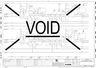 D
4
F
B
A
3
2
1 5 6 8
E
7
C
REV.
APPROVED
CHK.
DES.
REV. DATE REVISION DESCRIPTION
CLIENT
LEAD ENGINEER
SCALE DRAWING NUMBER
CHECK DESIGN CHECK DRAWING
DESIGNED BY DRAWN BY
APPROVAL DATE
APPROVAL DATE
APPROVED
CHK.
DES.
REV. DATE REVISION DESCRIPTION REFERENCE DRAWING No.
1:100
0
1:200
5m
10m
0
5m
10m
15m
20m
1:500
10m
0
20m
30m
40m
50m
1:1000
0
100m
50m
1:20
0
0.5m
1m
1.5m
2m
0
1:25
0.5m
1m
1.5m
1:33
1/3
2.5m
2m
0
1m
2m
3m
0
1:50
1m
2m
3m
4m
5m
CAD FILE NAME: P:0CAD000SPEM**
MODEL UPDATED:
DWG. FILE UPDATED:
MANUAL CHANGES MADE: YES NO YES NO YES NO
PROJECT MANAGER
ENGINEERING MANAGER
AREA PROJECTENGINEER
REFERENCE DRAWINGS
SAFETY SHARE:
APPROVAL DATE
CONTRACT
NO.
SAFETY SHARE :
BA6CVA1.IGR
NOTICE: THIS DRAWING HAS NOT BEEN PUBLISHED AND IS THE SOLE
PROPERTY OF FLUOR AND IS LENT TO THE BORROWER FOR THEIR
CONFIDENTIAL USE ONLY, AND IN CONSIDERATION OF THE LOAN OF THIS
DRAWING, THE BORROWER PROMISES AND AGREES TO RETURN IT UPON
REQUEST AND AGREES THAT IT WILL NOT BE REPRODUCED, COPIED LENT
OR OTHERWISE DISPOSED OF DIRECTLY OR INDIRECTLY, NOR USED FOR
ANY OTHER PURPOSE OTHER THAN WHICH IT IS FURNISHED.
NONE
Apr 2011
240K-C2-
3410
04611
LIT
3410
04613
AI
3410
04623
AT
3410
04622
LI
3410
04613
AT
3410
04623
AI
3410
04632
LIT
3410
04631
LIC
3410
04603
AI
3410
04603
AT
3410
04682
II
3410
04602
LI
3410
04682
XA FAULT
3410
04602
LIT
3410
04692
II
3410
04612
LIT
3410
04612
LI
3410
04681
XA FAULT
3410
04621
LIT
3410
04681
II
3410
04621
LIC 3410
04633
AT
3410
04681
HS
3410
04682
HS
3410
04631
LE
3410
04602
LE
3410
04632
LI
3410
04691
XA FAULT
3410
04633
AI
3410
04601
LE
3410
04601
LIC
3410
04622
LE
3410
04601
LIT
3410
04692
XA FAULT
3410
04621
LE
3410
04632
LE
3410
04612
LE
3410
04631
LIT
3410
04691
HS
3410
04622
LIT
3410
04611
LE
3410
04692
HS
3410
04691
II
3410
04611
LIC
VENDOR
VENDOR
VENDOR
AIR
INTAKE
AIR
INTAKE
J/SP
J/SP
AIR
INTAKE
J/SP
AIR
INTAKE
J/SP
VENDOR
VENDOR
VENDOR
VENDOR
VENDOR
VENDOR
VENDOR
VENDOR
VENDOR
VENDOR
VENDOR
VENDOR
VENDOR
VENDOR
VENDOR
(LAUNDER)
(LAUNDER)
C2- C2-
C2-
C2-
3410
04631 B
LV
+
3410
04611 A
LV
+
3410
04611 B
LV
+
3410
04615
XV
+
3410
04614
XV
+
3410
04621 A
LV
+
3410
04601 B
LV
+
3410
04601 A
LV
+
3410
04635
XV
+
3410
04621 B
LV
+
3410
04631 A
LV
+
C2-
C2-
1-1/2"x1/2"
1-1/2"x1/2"
1-1/2"x1/2"
1-1/2"x1/2"
12"
12"
12"
12"
3410
04634
XV
+
T1
T1 T1
T1
(LAUNDER)
(LAUNDER)
(LAUNDER)
(LAUNDER)
(LAUNDER)
(LAUNDER)
PROCESS WATER
2636 3400-25J-045
1ST CLEANER FLOTATION
CELL #3, ROW #1
2637 3400-25J-045
1ST CLEANER FLOTATION
CELL #3, ROW #1
2638 3400-25J-045
C2-3410-LA-511
2639 3400-25J-045
C2-3410-LA-513
2640 3400-25J-045
PROCESS WATER
2641 3400-25J-045
1ST CLEANER FLOTATION
CELL #3, ROW #2
2642 3400-25J-045
1ST CLEANER FLOTATION
CELL #3, ROW #2
2643 3400-25J-045
C2-3410-LA-514
2644 3400-25J-045
C2-3410-LA-516
2645 3400-25J-045
3410
04616
XV
+
3410
04604
XV
+
3410
04605
XV
+
C2-
3410
04636
XV
+
3410
04624
XV
+
3410
04625
XV
+
C2-
SIZE:
C2-
1ST CLEANER CONCENTRATE DISTRIBUTION BOX # 4
SIZE:
C2-
1ST CLEANER CONCENTRATE DISTRIBUTION BOX # 10
VENDOR
VENDOR
(LAUNDER)
(LAUNDER)
3410-WR-
-C1A-2"-N
SIZE: 250 M3
MATERIAL:
MOTOR:
C2-
1ST CLEANER FLOTATION CELL #5 ROW #1
3410-WR- -C1A-1-1/2"-N
SIZE:
C2-
1ST CLEANER CONCENTRATE DISTRIBUTION BOX # 5
3410-WR- -C1A-1-1/2"-N
3410-WR- -C1A-1-1/2"-N
3410-WR-
-C1A-2"-N
3410-WR- -C1A-1-1/2"-N
3410-WR- -C1A-1-1/2"-N
SIZE: 250 M3
MATERIAL:
MOTOR:
C2-
1ST CLEANER FLOTATION CELL #4 ROW #2
3410-WR- -C1A-3"-N
3410-WR- -C1A-3"-N
SIZE:
C2-
1ST CLEANER CONCENTRATE DISTRIBUTION BOX # 11
SIZE: 250 M3
MATERIAL:
MOTOR:
C2-
1ST CLEANER FLOTATION CELL #5 ROW #2
SIZE: 250 M3
MATERIAL:
MOTOR:
C2-
1ST CLEANER FLOTATION CELL #4 ROW #1
3410-WR-
-C1A-2"-N
3410-WR-
-C1A-2"-N
3410-WR-
-C1A-3"-N
3410-WR- -C1A-3"-N
3410-WR- -C1A-3"-N
AG
KM
LT
ISSUED FOR CLIENT REVIEW
22-Dec-11
B
RP
ISSUED FOR COMBINED REVIEW
29-Jun-11
A
12/22/2011
K. MUNDY
A. GUNSON
W. BIE
L. TAMELIN
12/21/2011
7:38:10
AM
WBS: 3400
B
PIPING AND INSTRUMENTATION DIAGRAM
FLOTATION
3400-25J-046
FIRST CLEANER CELLS 4 AND 5
3410
04605
XA
3410
04604
XA
3410
04604
ZS
3410
04605
ZS
3410
04625
XA
3410
04624
XA
3410
04624
ZS
3410
04625
ZS
3410
04614
XA
3410
04614
ZS
3410
04615
XA
3410
04615
ZS
3410
04616
XA
3410
04616
ZS
MISSMATCH
MISSMATCH
MISSMATCH
MISSMATCH
MISSMATCH
MISSMATCH
MISSMATCH
3410
04634
XA
3410
04634
ZS
3410
04635
XA
3410
04635
ZS
3410
04636
XA
3410
04636
ZS
MISSMATCH
MISSMATCH
MISSMATCH
OP/CL OP/CL
OP/CL OP/CL OP/CL
OP/CL
OP/CL
OP/CL
OP/CL
OP/CL
 
