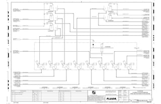 D
4
F
B
A
3
2
1 5 6 8
E
7
C
REV.
APPROVED
CHK.
DES.
REV. DATE REVISION DESCRIPTION
CLIENT
LEAD ENGINEER
SCALE DRAWING NUMBER
CHECK DESIGN CHECK DRAWING
DESIGNED BY DRAWN BY
APPROVAL DATE
APPROVAL DATE
APPROVED
CHK.
DES.
REV. DATE REVISION DESCRIPTION REFERENCE DRAWING No.
1:100
0
1:200
5m
10m
0
5m
10m
15m
20m
1:500
10m
0
20m
30m
40m
50m
1:1000
0
100m
50m
1:20
0
0.5m
1m
1.5m
2m
0
1:25
0.5m
1m
1.5m
1:33
1/3
2.5m
2m
0
1m
2m
3m
0
1:50
1m
2m
3m
4m
5m
CAD FILE NAME: P:0CAD000SPEM**
MODEL UPDATED:
DWG. FILE UPDATED:
MANUAL CHANGES MADE: YES NO YES NO YES NO
PROJECT MANAGER
ENGINEERING MANAGER
AREA PROJECT ENGINEER
REFERENCE DRAWINGS
SAFETY SHARE:
APPROVAL DATE
CONTRACT
NO.
SAFETY SHARE :
BA6CVA1.IGR
NOTICE: THIS DRAWING HAS NOT BEEN PUBLISHED AND IS THE SOLE
PROPERTY OF FLUOR AND IS LENT TO THE BORROWER FOR THEIR
CONFIDENTIAL USE ONLY, AND IN CONSIDERATION OF THE LOAN OF THIS
DRAWING, THE BORROWER PROMISES AND AGREES TO RETURN IT UPON
REQUEST AND AGREES THAT IT WILL NOT BE REPRODUCED, COPIED LENT
OR OTHERWISE DISPOSED OF DIRECTLY OR INDIRECTLY, NOR USED FOR
ANY OTHER PURPOSE OTHER THAN WHICH IT IS FURNISHED.
NONE
Apr 2011
240K-C2-
C2-3430-SA-537
C2-3430-SA-532
C2-3430-SA-530
2"x1/2"
C2-3430-AZ-509
V
NOTE 1 NOTE 1
FLUOR
VENDOR
NOTE 1
V
V
V
V
V
V
2"x1"
2"x1"
2"x1"
NOTE 1 NOTE 1
NOTE 1 NOTE 1
NOTE 1
C2-3410-SA-535
C2-3410-SA-533
V V
V
V
2"x1"
2"x1"
SIZE:
C2-3430-SA-530
1ST CLEANER CONC. SAMPLER NO. 1
SIZE:
C2-3430-SA-532
CLEANER SCAVENGER CONCENTRATE SAMPLER NO. 1
SIZE:
C2-3430-SA-537
RECLEANER CONCENTRATE SAMPLER
SIZE:
C2-3430-AZ-509
CLEANER SCAVENGER/1ST CLEANER IN-STREAM ANALYZER
SIZE:
C2-3410-SA-533
1ST CLEANER CONC. SAMPLER NO. 2
SIZE:
C2-3410-SA-535
CLEANER SCAVENGER CONCENTRATE SAMPLER NO. 2
1ST CLEANER CONC.
1ST CLEANER CONCENTRATE
LAUNDER NO. 1,
2720 3400-25J-047
CLEANER SCAV. CONC.
CLEANER SCAVENGER
CONCENTRATE LAUNDER NO.
2721 3400-25J-048
RECLEANER CONCENTRATE
2ND RECLEANER
CONCENTRATE LAUNDER,
2722 3400-25J-051
RECLEANER TAILING
RECLEANER TAILING
SAMPLER,C2-3410-SA-536
2723 3400-25J-051
PROCESS WATER
2724 3900-25J-016
RECLEANER CONCENTRATE
COLUMN CONCENTRATE
PUMPBOX, C2-3420-BX-512
2726
3400-25J-041
CLEANER SCAV. CONC.
SCAVENGER CONCENTRATE
COLLECTION PUMPBOX,
2727
3400-25J-026
1ST CLEANER CONC.
COLUMN CELL FEED
PUMPBOX, C2-3420-BX-503
2728
3400-25J-025
CLEANER SCAV. CONC.
SCAVENGER CONCENTRATE
COLLECTION PUMPBOX,
2729
3400-25J-026
RECELANER TAILING
ROUGHER CONCENTRATE
PUMPBOX, C2-3420-BX-502
2730 3400-25J-022
1ST CLEANER CONC.
COLUMN CELL FEED
PUMPBOX, C2-3420-BX-503
2731 3400-25J-025
CLEANER SCAV. TAILING
TAILING COLLECTION
LAUNDER NO.1,
2732 3700-25J-001
CLEANER SCAV. TAILING
TAILING COLLECTION
LAUNDER NO.1,
2733 3700-25J-001
CLEANER SCAV. TAILING
CLEANER SCAVENGER
TAILING SAMPLER NO.2,
2734
3400-25J-048
CLEANER SCAV. TAILING
CLEANER SCAVENGER
TAILING SAMPLER NO. 1,
2735
3400-25J-048
1ST CLEANER CONC.
1ST CLEANER CONCENTRATE
BYPASS LAUNDER NO. 2,
2736
3400-25J-047
CLEANER SCAV. CONC.
CLEANER SCAV. CONC. NO. 2,
C2-3410-LA-515
2737
3400-25J-048
1ST CLEANER CONC.
COLUMN CELL FEED
PUMPBOX, C2-3420-BX-503
2738 3400-25J-025
CLEANER SCAV. CONC.
SCAVENGER CONCENTRATE
COLLECTION PUMPBOX,
2739 3400-25J-026
1ST CLEANER CONC.
COLUMN CELL FEED
PUMPBOX, C2-3420-BX-503
2740 3400-25J-025
CLEANER SCAV. CONC.
SCAVENGER CONCENTRATE
COLLECTION PUMPBOX,
2741 3400-25J-026
RECLEANER CONCENTRATE
COLUMN CONCENTRATE
PUMPBOX, C2-3420-BX-512
2742 3400-25J-041
PROCESS WATER
2743
3900-25J-014
C2-3420-BX-504
C2-3420-BX-504
C2-3410-SA-534
C2-3420-BX-504
C2-3420-BX-504
3430-WF-1176-C1A-2"-N
3410-SL-1378-R1A-12"-N
3410-SL-1377-R1A-12"-N
3410-SL-1376-R1A-12"-N
3410-SL-1384-R1A-12"-N
3410-SL-1381-R1A-12"-N
3410-SL-1372-R1A-4"-N
3410-SL- -R1A-4"-N
3410-SL- -R1A-4"-N
3410-SL-1385-R1A-4"-N
3410-SL-1386-R1A-4"-N
3410-SL-1387-R1A-6"-N
3410-SL-1388-R1A-6"-N
3410-SL-1389-R1A-6"-N
3410-SL-1390-R1A-6"-N
3410-SL-1391-R1A-6"-N
3410-SL-1392-R1A-6"-N
3410-SL-1393-R1A-6"-N
3410-SL-1394-R1A-6"-N
3410-SL- -R1A-4"-N
3410-SL- -R1A-4"-N
3410-SL-1379-R1A-12"-N
3430-WR-1271-C1A-2"-N
3430-SL-1370-R1A-12"-N
3430-SL-1375-R1A-12"-N
3430-SL-1374-R1A-12"-N
ES
3430-WR-1795-C1A-1"-N
3430-WR-1796-C1A-1"-N 3410-WR-1798-C1A-1"-N
3410-SL-1382-R1A-12"-N
3410-WR-1797-C1A-2"-N
AG
KM
LT
ISSUED FOR CLIENT REVIEW
22-Dec-11
B
RP
ISSUED FOR COMBINED REVIEW
29-Jun-11
A
12/22/2011
K. MUNDY
A. GUNSON
W. BIE
L. TAMELIN
12/22/2011
2:39:15
PM
WBS: 3400
B
PIPING AND INSTRUMENTATION DIAGRAM
FLOTATION
3400-25J-053
CLEANER FLOTATION SAMPLING
FRESH WATER
3101
C2-3410-LA-508
1 C2-3410-LA-512
C2-3410-LA-511
C2-3410-LA-514
C2-3410-SA-531
C2-3710-LA-001
C2-3710-LA-001
NOTES:
1. PROVISION TO BE MADE FOR COMPOSITE SAMPLE
 