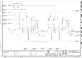 D
4
F
B
A
3
2
1 5 6 8
E
7
C
REV.
APPROVED
CHK.
DES.
REV. DATE REVISION DESCRIPTION
CLIENT
LEAD ENGINEER
SCALE DRAWING NUMBER
CHECK DESIGN CHECK DRAWING
DESIGNED BY DRAWN BY
APPROVAL DATE
APPROVAL DATE
APPROVED
CHK.
DES.
REV. DATE REVISION DESCRIPTION REFERENCE DRAWING No.
1:100
0
1:200
5m
10m
0
5m
10m
15m
20m
1:500
10m
0
20m
30m
40m
50m
1:1000
0
100m
50m
1:20
0
0.5m
1m
1.5m
2m
0
1:25
0.5m
1m
1.5m
1:33
1/3
2.5m
2m
0
1m
2m
3m
0
1:50
1m
2m
3m
4m
5m
CAD FILE NAME: P:0CAD000SPEM**
MODEL UPDATED:
DWG. FILE UPDATED:
MANUAL CHANGES MADE: YES NO YES NO YES NO
PROJECT MANAGER
ENGINEERING MANAGER
AREA PROJECTENGINEER
REFERENCE DRAWINGS
SAFETY SHARE:
APPROVAL DATE
CONTRACT
NO.
SAFETY SHARE :
BA6CVA1.IGR
NOTICE: THIS DRAWING HAS NOT BEEN PUBLISHED AND IS THE SOLE
PROPERTY OF FLUOR AND IS LENT TO THE BORROWER FOR THEIR
CONFIDENTIAL USE ONLY, AND IN CONSIDERATION OF THE LOAN OF THIS
DRAWING, THE BORROWER PROMISES AND AGREES TO RETURN IT UPON
REQUEST AND AGREES THAT IT WILL NOT BE REPRODUCED, COPIED LENT
OR OTHERWISE DISPOSED OF DIRECTLY OR INDIRECTLY, NOR USED FOR
ANY OTHER PURPOSE OTHER THAN WHICH IT IS FURNISHED.
NONE
Apr 2011
240K-C2-
VENDOR
VENDOR
3510
01582
HS
3510
01503
AIT
3510
01583
II
3510
01503
AE
3510
01501
LE
3510
01502
LE
3510
01581
HS
3510
01502
LIT
3510
01501
LIT
3510
01583
XA
3510
01583
HS
3510
01502
LI
3510
01582
XA FAULT
3510
01582
II
3510
01503
AI
3510
01581
XA FAULT
3510
01581
II 3510
01501
LIC
3510
01585
XA FAULT
3510
01585
II
3510
01585
HS
3510
01513
AIT
3510
01513
AI
3510
01513
AE
3510
01584
XA FAULT
3510
01511
LE
3510
01584
II
3510
01512
LE
3510
01584
HS
3510
01512
LIT
3510
01511
LIT
3510
01511
LIC
3510
01512
LI
3510
01586
HS
3510
01586
XA
3510
01586
II
MIN.
MIN.
MO 2ND CLEANER TAILING
MO 2ND CLEANER FLOTATION
CELLS, C2-3510-CF-735
2510 3500-25J-016
MO 2ND CLEANER TAILING
MO 2ND CLEANER FLOTATION
CELLS, C2-3510-CF-735
2509 3500-25J-016
J/SP
J/SP
H, P2
L, P2
VENDOR
VENDOR
VENDOR
J/SP
J/SP
ORP
VENDOR
H, P2
L, P2
VENDOR
VENDOR
ORP
FAULT
J/SP
FAULT
J/SP
C2-3510-LA-617
C2-3510-CF-732
12"
12"
2"x1"
2"x1"
3510
01501 A
LV
+
3510
01501 B
LV
+
C2-3510-CF-731
2"x1-1/2"
2"x1/2"
C2-3510-CF-733
12"
12"
3510
01511 A
LV
+
3510
01511 B
LV
+
2"x1"
C2-3510-CF-734
2"x1"
SPENT PROCESS GAS
EQUALIZATION HEADER
2505 3500-25J-016
SIZE:
MOTOR:
C2-3510-CF-731
MO 2ND CLEANER FLOTATION CELL NO.1
SIZE:
MOTOR:
C2-3510-CF-732
MO 2ND CLEANER FLOTATION CELL NO.2
SIZE:
MOTOR:
C2-3510-CF-733
MO 2ND CLEANER FLOTATION CELL NO.3
SIZE:
MOTOR:
C2-3510-CF-734
MO 2ND CLEANER FLOTATION CELL NO.4
SIZE:
C2-3510-LA-617
MO 2ND CLEANER FLOTATION LAUNDER
MO 2ND CLEANER CONC.
MO 2ND CLEANER FLOTATION
LAUNDER, C2-3510-LA-617
2507 3500-25J-016
T1
T1
T1
T1
3510-WR-1804-C1A-4"-N
3510-PG-1025-C1A-10"-N
T1
MO 1ST CLEANER CONC.
2ND CLEANER FLOTATION
FEED PUMPS,
2512 3500-25J-016
3510-SL-1494-R1A-4"-N
SLOPE
T1
3510-PG-1026-C1A-6"-N
3510-PG-1027-C1A-6"-N
3510
01504
FE
+
3510
01504
FIT
3510
01504
FIC
1-1/2"x1" 1-1/2"x1"
3510
01514
FE
+
3510
01514
FIT
3510
01514
FIC
1-1/2"x1" 1-1/2"x1"
3510-N2G-1012-C1D-1-1/2"-N
3510-N2G-1011-C1D-1-1/2"-N
NITROGEN
NITROGEN VAPORIZER,
C2-3510-ZM-528
2843 3500-25J-041
NITROGEN
NITROGEN VAPORIZER,
C2-3510-ZM-528
2844 3500-25J-041
ES
ES
AG
KM
LT
ISSUED FOR CLIENT REVIEW
22-Dec-11
B
RP
ISSUED FOR COMBINED REVIEW
30-Jun-11
A
12/22/2011
K. MUNDY
A. GUNSON
A. REGNAULT
L. TAMELIN
12/22/2011
11:58:20
AM
WBS: 3510
B
PIPING AND INSTRUMENTATION DIAGRAM
MOLY PLANT
3500-25J-015
MO SECOND CLEANER CELLS 1 TO 4
3510
01514
FV
+
3510
01504
FV
+
MO CLEANER SCAV. TAIL.
MO CLEANER SCAV. TAILING
PUMP, C2-3510-PP-615/616
2527 3500-25J-013
V
V
V
V
FC
FC
C2-3510-PP-622/623
3510-SL-1473-R1A-6"-N
3510-WR-1852-C1A-2"-N
3510-WR-1853-C1A-2"-N
3510-WR-1854-C1A-2"-N
3510-WR-1855-C1A-2"-N
3510-WR-1856-C1A-2"-N
3510-WR-1857-C1A-2"-N
3510-SL-1521-R1A-6"-N
3510-SL-1483-R1A-4"-N
3510-SL-1484-R1A-4"-N
3510-SL-1485-R1A-4"-N
3510-SL-1486-R1A-4"-N
3510-SL-1520-R1A-6"-N
PROCESS WATER
3350 3900-25J-016
CONC. CLARIFIER O/F
CLARIFIER O/F TRANSFER
PUMPS, C2-3610-PP-008/009
4142 3600-25J-004
3610-WR- -C1A-4"-N
 