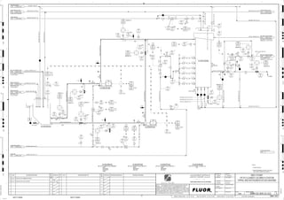 T3
AFD
T3
MIN
3510
02205
PI L, P2
3510
02282
XA
3510
02209
XA
3510
02210
LE
3510
02219
XA
3510
02218
XA
3510
02205
PIT
3510
02211
LE
3510
02224
XA
3510
02224
ZS
3510
02281
XA
3510
02226
XA
MMISMATCH
3510
02211
LIT
3510
02204
FI L, P2
LL, P1
MIN
3510
02225
XA
3510
02202
FIT H, P2
L, P2
3510
02225
ZS
3510
02208
ZS
OP/CL
3510
02210
LI
3510
02213
PI
3510
02281
HS
J/SP
OP/CL
3510
02227
ZS
OP/CL
3510
02212
PI
3510
02202
FIC
M
3510
02219
ZS
OP/CL
3510
02227
XA
MMISMATCH
3510
02223
PI
3510
02282
II
3510
02203
FIT
3510
02204
FIT
MISMATCH
3510
02214
FI
3510
02211
LIC
3510
02226
ZS
OP/CL
3510
02207
ZS
OP/CL
3510
02207
XA
MISMATCH
3510
02217
ZS
OP/CL
3510
02208
XA
3510
02220
PIT
3510
02215
PI
3510
02215
PIT
3510
02281
II
NOTE 2
3510
02210
LT
3510
02203
FIC
3510
02209
ZS
OP/CL
3510
02218
ZS
OP/CL
3510
02214
FIT
M
M
3510
02220
PI
3510
02210
LIC
3510
02217
XA
3510
02222
PI
3510
02282
HS
J/SP
MISMATCH
BY
VENDOR
R1A
MISMATCH
GLAND SEAL WATER
2613
PLANT AIR
2614 3900-25J-021
NASIO3 SOLUTION
NASI03 INJECTOR,
C2-3510-ZM-643
2615 3500-25J-032
SPENT PROCESS GAS
EQUALIZATION HEADER
2610 3500-25J-024
SPENT PROCESS GAS
EQUALIZATION HEADER
2603 3500-25J-021
MO 4TH CLEANER CONC.
4TH CLEANER COLUMN CELL,
C2-3510-CM-602
2606 3500-25J-021
MO 5TH CLEANER TAILING
4TH CLEANER FEED
PUMPBOX, C2-3510-BX-611
2608 3500-25J-021
MO FINAL CONCENTRATE
MO FINAL CONCENTRATE
SAMPLER, C2-3510-SA-614
2239 3500-25J-024
NAHS SOLUTION
NAHS INJECTOR,
C2-3510-ZM-639
3569 3500-25J-037
NOTES:
1. THREE NOZZLES
2. MAINTAIN MINIMUM DISTANCE BETWEEN
VALVE AND FITTINGS OR FLANGES.
MMISMATCH
MMISMATCH
MISMATCH
MISMATCH
MIN
FAULT
TO FLOOR
MIN
AFD
H, P2
L, P2
LL, P2
TO DRAIN
L, P2
BY
VENDOR
MIN
MIN
FAULT
O/F
BY
VENDOR
NOTE 2
24''
MAN WAY
MIN
(TYPE FOR ALL)
MIN
NOTE
1
L, P2
LL, P1
TO DRAIN
OP/CL
MIN
H, P2
L, P2
BY
VENDOR
3510-WR-1316-C1A-4"-N
3510-WR-1317-C1A-2"-N
V
V
V
V
V
V
V
V
V
V
V
V
3510-WR-1318-C1A-4"-N
FI
3510-RC-1067-S1B-1"-N
ES
AG
KM
LT
ISSUED FOR CLIENT REVIEW
22-Dec-11
B
RP
ISSUED FOR COMBINED REVIEW
30-Jun-11
A
12/22/2011
K. MUNDY
A. GUNSON
A. REGNAULT
L. TAMELIN
12/22/2011
12:09:56
PM
WBS: 3510
B
PIPING AND INSTRUMENTATION DIAGRAM
MOLY PLANT
3500-25J-022
FIFTH CLEANER COLUMN FLOTATION
C2-3510-CM-603
2"x1"
1"x1/2"
1"
3510
02209
XV
+
1-1/2"
V
1"
1"
FI
FI
3510
02218
XV
+
2"x1"
FI
8"x6"
3510
02203
FV
+
V
3510
02207
XV
+
3510-WR-1318-C1A-4"-N
V
3510
02203
FE
+
C2-3510-PP-631
3510-PG-1031-C1A-10"-N
V
3510
02202
FV
+
2-1/2"
V
V
V
V
V
V
3510
02217
XV
+
1"
3510
02226
XV
+
3510-AP-1263-C1A-1"-N
V
FI
V
V
V
1"
V
SIZE:
C2-3510-CM-603
MO 5TH CLEANER COLUMN CELL
V
3510-SL-1537-R1A-8"-N
FI
2"x1"
3510-PG-1031-C1A-10"-N
1"x1/2"
3510-SL-1535-R1A-8"-N
3510-WR-1871-C1A-2-1/2"-N
3510-WR-1870-C1A-4"-N
1-1/2"
3510-SL-1538-R1A-6"-N
3510-WG-1046-C1A-2"-N
C2-3510-BX-612
ES
FC
3510
02227
XV
+
V
3510-SL-1537-R1A-8"-N
SIZE:
MATERIAL:
MOTOR:
C2-3510-PP-630
MO 5TH CLEANER FEED PUMP NO. 1
SIZE:
MATERIAL:
CAPACITY:
TRIM:
C2-3510-BX-612
MO 5TH CLEANER FEED PUMPBOX
3510
02202
FE
+
3510
02204
FE
+
V
3510
02224
XV
+
4"x2-1/2"
1"
3510-SL-1532-R1A-8"-N
V
3"
1-1/2"
V
V
3510
02214
FE
+
3510-RS-1014-C1D-2"-N
3510
02225
XV
+
1" 1"
V
2"x1"
3510-SL-1533-R1A-8"-N
V
FI
V
1"
3"
V
3510-WF-1425-C1A-1"-N
3510
02211
LV
+
ES
3510-AP-1263-C1A-1"-N
1/2"
SIZE:
MATERIAL:
MOTOR:
C2-3510-PP-631
MO 5TH CLEANER FEED PUMP NO. 2
1"
V
C2-3510-PP-630
1"
1"
3510-WG-1090-C1A-1"-N
V
FI
V
3510-SL-1534-R1A-8"-N
2-1/2"
ES
1-1/2"
ES
FI
FI
3510-PG-1038-C1A-6"-N
1"
6"
3510
02219
XV
+
V
1-1/2"
3510-SL-1528-R1A-12"-N
3510-PG-1037-C1A-4"-N
D
4
F
B
A
3
2
1 5 6 8
E
7
C
REV.
APPROVED
CHK.
DES.
REV. DATE REVISION DESCRIPTION
CLIENT
LEAD ENGINEER
SCALE DRAWING NUMBER
CHECK DESIGN CHECK DRAWING
DESIGNED BY DRAWN BY
APPROVAL DATE
APPROVAL DATE
APPROVED
CHK.
DES.
REV. DATE REVISION DESCRIPTION REFERENCE DRAWING No.
1:100
0
1:200
5m
10m
0
5m
10m
15m
20m
1:500
10m
0
20m
30m
40m
50m
1:1000
0
100m
50m
1:20
0
0.5m
1m
1.5m
2m
0
1:25
0.5m
1m
1.5m
1:33
1/3
2.5m
2m
0
1m
2m
3m
0
1:50
1m
2m
3m
4m
5m
CAD FILE NAME: P:0CAD000SPEM**
MODEL UPDATED:
DWG. FILE UPDATED:
MANUAL CHANGES MADE: YES NO YES NO YES NO
PROJECT MANAGER
ENGINEERING MANAGER
AREA PROJECTENGINEER
REFERENCE DRAWINGS
SAFETY SHARE:
APPROVAL DATE
CONTRACT
NO.
SAFETY SHARE :
BA6CVA1.IGR
NOTICE: THIS DRAWING HAS NOT BEEN PUBLISHED AND IS THE SOLE
PROPERTY OF FLUOR AND IS LENT TO THE BORROWER FOR THEIR
CONFIDENTIAL USE ONLY, AND IN CONSIDERATION OF THE LOAN OF THIS
DRAWING, THE BORROWER PROMISES AND AGREES TO RETURN IT UPON
REQUEST AND AGREES THAT IT WILL NOT BE REPRODUCED, COPIED LENT
OR OTHERWISE DISPOSED OF DIRECTLY OR INDIRECTLY, NOR USED FOR
ANY OTHER PURPOSE OTHER THAN WHICH IT IS FURNISHED.
NONE
Apr 2011
240K-C2-
3510-WR- -C1A-6"-N
3510-WR-1873-C1A-2-1/2"-N
3510-WR-1872-C1A-2-1/2"-N
3510-SL-1536-R1A-3"-N
A
3510
PCV
+
GLAND SEAL WATER
2974 3900-25J-023
PROCESS WATER
2612 3900-25J-016
FRESH WATER
4232 5100-25J-015
 