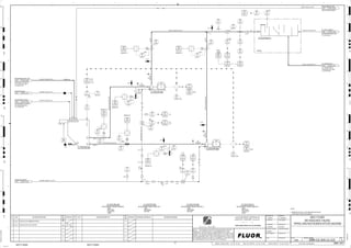 D
4
F
B
A
3
2
1 5 6 8
E
7
C
REV.
APPROVED
CHK.
DES.
REV. DATE REVISION DESCRIPTION
CLIENT
LEAD ENGINEER
SCALE DRAWING NUMBER
CHECK DESIGN CHECK DRAWING
DESIGNED BY DRAWN BY
APPROVAL DATE
APPROVAL DATE
APPROVED
CHK.
DES.
REV. DATE REVISION DESCRIPTION REFERENCE DRAWING No.
1:100
0
1:200
5m
10m
0
5m
10m
15m
20m
1:500
10m
0
20m
30m
40m
50m
1:1000
0
100m
50m
1:20
0
0.5m
1m
1.5m
2m
0
1:25
0.5m
1m
1.5m
1:33
1/3
2.5m
2m
0
1m
2m
3m
0
1:50
1m
2m
3m
4m
5m
CAD FILE NAME: P:0CAD000SPEM**
MODEL UPDATED:
DWG. FILE UPDATED:
MANUAL CHANGES MADE: YES NO YES NO YES NO
PROJECT MANAGER
ENGINEERING MANAGER
AREA PROJECTENGINEER
REFERENCE DRAWINGS
SAFETY SHARE:
APPROVAL DATE
CONTRACT
NO.
SAFETY SHARE :
BA6CVA1.IGR
NOTICE: THIS DRAWING HAS NOT BEEN PUBLISHED AND IS THE SOLE
PROPERTY OF FLUOR AND IS LENT TO THE BORROWER FOR THEIR
CONFIDENTIAL USE ONLY, AND IN CONSIDERATION OF THE LOAN OF THIS
DRAWING, THE BORROWER PROMISES AND AGREES TO RETURN IT UPON
REQUEST AND AGREES THAT IT WILL NOT BE REPRODUCED, COPIED LENT
OR OTHERWISE DISPOSED OF DIRECTLY OR INDIRECTLY, NOR USED FOR
ANY OTHER PURPOSE OTHER THAN WHICH IT IS FURNISHED.
NONE
Apr 2011
240K-C2-
3510
02510
LE
3510
02510 A
LT
3510
02510 A
LI
3510
02507
XV
+
FI
3510
02517
XV
+
FI
3510
02510
LIC
T3
3510
02585
II
3510
02585
XA
3510
02585
HS
FAULT
J/SP
T3
3510
02508
XV
+
FI
3510
02588
II
3510
02588
XA
3510
02588
HS
FAULT
J/SP
3510
02518
XV
+
FI
3510
02512
PI
3510
02519
XV
+
FI
3510
02502
FY
3510
02502
DI
3510
02502
FI
3510
02502
WQI
3510
02502
DIT
3510
02502
DE
3510
02502
FIT
3510
02509
XV
+
FI
M
3510
02513
PI
3510
02502
DX
3510
02501
AE
3510
02501
AIT
3510
02501
AI
MASS
FLOW
3510
02502
FE
+
NOTE 1
NOTE 1
PH
H, P2
L, P2
LL, P2
SLOPE
NOTE
1
NOTE
1
1-1/2"x1"
12"x10"
10"
NOTES:
1. MINIMUM DISTANCE TO BE MAINTAINED BETWEEN
VALVE AND FITTINGS OR FLANGES.
BY
VENDOR
BY
VENDOR
BY
VENDOR
BY
VENDOR
C2-3510-SA-613
C2-3510-PP-604
C2-3510-PP-603
C2-3510-BX-604
3510
02515
PI
3510
02514
FI
3510
02515
PIT
3510
02514
FIT
M
3510
02514
FE
+
3"x1"
3"x1"
3"x1"
3"x1"
M
3510
02504
FIT
3510
02505
PIT
3510
02505
PI
3510
02504
FI
3510
02504
FE
+
L, P2
L, P2
LL, P1
12"
N12 N10 N5 N6
N2
N1
N4
6"
3/4"
1-1/2"
1-1/2"
1-1/2"
1-1/2"
1-1/2"
1-1/2"
10"O/F
L, P2
LL, P1 L, P2
3"
3"
MO ROUGHER TAILING
MO ROUGHER FLOTATION
IN-STREAM ANALIZER,
1884 3500-25J-006
CU CONC. SAMPLE
MO ROUGHER ANALYZER,
C2-3510-AZ-601
1880 3500-25J-006
SPENT PROCESS GAS
EQUALIZATION HEADER
1875 3500-25J-005
MO ROUGHER SCAV. TAIL.
ROUGHER SCAVENGER
FLOTATION CELL NO. 7,
1876 3500-25J-005
CU CONCENTRATE
CU CONCENTRATE
THICKENER FEED BOX,
2248 3600-25J-001
R1A
3510-WR-1329-C1A-2"-N
SIZE:
MATERIAL:
MOTOR:
C2-3510-PP-604
MO ROUGHER TAILING PUMP NO. 2
3510-SL-1430-R1A-10"-N
ES
3510-SL-1435-R1A-4"-N
3510-WG-1091-C1A-1"-N
3510-WG-1048-C1A-1-1/2"-N
ES
SIZE:
MATERIAL:
MOTOR:
C2-3510-PP-603
MO ROUGHER TAILING PUMP NO. 1
3510-SL-1556-R1A-10"-N
ES
3510-SL-1555-R1A-10"-N 3510-SL-1557-R1A-4"-N
SIZE:
MATERIAL:
CAPACITY:
TRIM:
C2-3510-SA-613
MO ROUGHER TAILING SAMPLER
3510-SL-1553-R1A-10"-N
3510-SL-1554-R1A-10"-N
SIZE:
MATERIAL:
CAPACITY:
TRIM:
C2-3510-BX-604
MO ROUGHER TAILING PUMPBOX
3510-SL-1558-R1A-8"-N
AG
KM
LT
ISSUED FOR CLIENT REVIEW
22-Dec-11
B
RP
ISSUED FOR COMBINED REVIEW
30-Jun-11
A
12/22/2011
K. MUNDY
A. GUNSON
A. REGNAULT
L. TAMELIN
12/22/2011
2:33:09
PM
WBS: 3510
B
PIPING AND INSTRUMENTATION DIAGRAM
MOLY PLANT
3500-25J-025
MO ROUGHER TAILING
AFD
AFD
3510
02518
ZS
3510
02518
XA
3510
02517
XA
3510
02517
ZS
3510
02507
ZS
3510
02507
XA
3510
02508
XA
3510
02508
ZS
3510
02519
XA
3510
02509
XA
3510
02519
ZS
3510
02509
ZS
OP/CL OP/CL
OP/CL
OP/CL
OP/CL
OP/CL
PROCESS WATER
2832 3900-25J-016
GLAND SEAL WATER
3323 3900-25J-023
C2-2510-CF-707
C2-3610-BX-001
MISMATCH
MISMATCH
ES
MISMATCH
MISMATCH
MISMATCH
MISMATCH
C2-3510-AZ-601
3510-PG-1042-C1A-4"-N
VENDOR
 