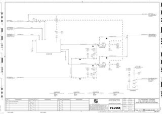 T3
T3
3610
00283
XA
3610
00283
II
3610
00204
LI
3610
00283
HS
J/SP
3610
00204
LIT
3610
00203
PI
3610
00282
XA
3610
00201
LT
3610
00201 A
LI
3610
00212
FIT
3610
00213
PI
3610
00202
FI
3610
00213
PIT
3610
00282
HS
J/SP
3610
00202
FIT
3610
00282
II
3610
00203
PIT
M
3610
00281
II
3610
00212
FI
M
3610
00281
XA
3610
00201
LE
3610
00204
LE
3610
00201
LIC
3610
00281
HS
J/SP
TO
FLOOR
SUMP
TO
FLOOR
SUMP
COMBINED THICKENER O/F
CONCENTRATE CLARIFIER
FEED BOX, C2-3610-BX-006
2842 3600-25J-003
CU THICKENER O/F
CU CONCENTRATE
THICKENER, C2-3610-TK-001
1080 3600-25J-001
CU-MO THICKENER O/F
CU-MO CONCENTRATE
THICKENER, C2-3500-TK-002
1081 3500-25J-001
CU CONC. AREA SUMP
CU CONCENTRATE
THICKENER FEED BOX,
2285 3600-25J-001
SLOPE
L, P2
L, P2
LL, P1
SLOPE
L, P2
LL, P1
HH, P1
H, P2
L, P2
LL, P1
AFD
AFD
L, P2
FAULT
FAULT
FAULT
C2-3610-BX-001
H, P2
L, P2
LL, P1
2"x1"
12"x10"
C2-3610-PP-048
4"x3"
2"
3610
00201
LV
+
12"x10"
C2-3610-TK-005
3610
00212
FE
+
2"
4"x3"
2"
3610
00202
FE
+
C2-3610-PP-047
3610-SL-1582-C1B-4"-N
C2-3610-PP-054
SIZE:
MATERIAL:
CAPACITY:
TRIM:
C2-3610-TK-005
CU CONCENTRATE THICKENER OVERFLOW TANK
3610-WR-1896-C1A-8"-N 3610-WR-1906-C1A-10"-N
3610-WR-1289-C1A-4"-N
3610-WR-1900-C1A-12"-N
3510-WR-1799-C1A-14"-N
ES
2"
2"x1"
AG
KM
LT
ISSUED FOR CLIENT REVIEW
22-Dec-11
B
RP
ISSUED FOR COMBINED REVIEW
30-Jun-11
A
12/22/2011
K. MUNDY
A. GUNSON
A. REGNAULT
L. TAMELIN
12/22/2011
1:58:19
PM
WBS: 3610
B
PIPING AND INSTRUMENTATION DIAGRAM
CU CONCENTRATE THICKENING
3600-25J-002
CONC. THICKENER O/F PUMPING
ES
3610-WG-1100-C1A-2"-N
SIZE:
MATERIAL:
MOTOR:
C2-3610-PP-047
CU CONCENTRATE THICKENER OVERFLOW PUMP NO.1
3610-WG-1101-C1A-1"-N
3610-WR-1902-C1A-10"-N
3610-WR-1901-C1A-10"-N
3610-WR-1899-C1A-12"-N
ES
SIZE:
MATERIAL:
MOTOR:
C2-3610-PP-048
CU CONCENTRATE THICKENER OVERFLOW PUMP NO.2
SIZE:
MATERIAL:
MOTOR:
C2-3610-PP-054
CU CONCENTRATE THICKENER AREA SUMP PUMP
D
4
F
B
A
3
2
1 5 6 8
E
7
C
REV.
APPROVED
CHK.
DES.
REV. DATE REVISION DESCRIPTION
CLIENT
LEAD ENGINEER
SCALE DRAWING NUMBER
CHECK DESIGN CHECK DRAWING
DESIGNED BY DRAWN BY
APPROVAL DATE
APPROVAL DATE
APPROVED
CHK.
DES.
REV. DATE REVISION DESCRIPTION REFERENCE DRAWING No.
1:100
0
1:200
5m
10m
0
5m
10m
15m
20m
1:500
10m
0
20m
30m
40m
50m
1:1000
0
100m
50m
1:20
0
0.5m
1m
1.5m
2m
0
1:25
0.5m
1m
1.5m
1:33
1/3
2.5m
2m
0
1m
2m
3m
0
1:50
1m
2m
3m
4m
5m
CAD FILE NAME: P:0CAD000SPEM**
MODEL UPDATED:
DWG. FILE UPDATED:
MANUAL CHANGES MADE: YES NO YES NO YES NO
PROJECT MANAGER
ENGINEERING MANAGER
AREA PROJECTENGINEER
REFERENCE DRAWINGS
SAFETY SHARE:
APPROVAL DATE
CONTRACT
NO.
SAFETY SHARE :
BA6CVA1.IGR
NOTICE: THIS DRAWING HAS NOT BEEN PUBLISHED AND IS THE SOLE
PROPERTY OF FLUOR AND IS LENT TO THE BORROWER FOR THEIR
CONFIDENTIAL USE ONLY, AND IN CONSIDERATION OF THE LOAN OF THIS
DRAWING, THE BORROWER PROMISES AND AGREES TO RETURN IT UPON
REQUEST AND AGREES THAT IT WILL NOT BE REPRODUCED, COPIED LENT
OR OTHERWISE DISPOSED OF DIRECTLY OR INDIRECTLY, NOR USED FOR
ANY OTHER PURPOSE OTHER THAN WHICH IT IS FURNISHED.
NONE
Apr 2
240K-C2-
GLAND SEAL WATER
3317 3900-25J-023
T8
FC
PROCESS WATER
3729 3900-25J-016
CONTENTS
PROCESS WATER
SAFTEY SCREEN FEED BOX,
C2-3620-BX-041
4137 3600-25J-005
3620-WR- -C1A-2"-N
 