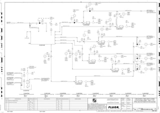 T1
T1
T8
T1
T1
T1
T1
3620
00691
XA
3620
00629
ZS
3620
00629
XA MISMATCH
3610
00617
XA
MISMATCH
3610
00617
ZS
OP/CL
3620
00627
ZS
3620
00627
XA
3620
00637
ZS
3620
00637
XA
3620
00607
ZS
OP/CL
3620
00607
XA
3620
00609
ZS
OP/CL
3620
00609
XA
3620
00684
II
3620
00684
HS
J/SP
3620
00684
XA
3620
00691
HS
J/SP
3620
00691
II
3620
00647
XA
3620
00647
ZS
3620
00685
XA
3620
00685
HS
J/SP
3620
00685
II
3620
00618
ZS
3620
00618
XA MISMATCH
3620
00628
ZS
3620
00628
XA MISMATCH
3620
00638
XA MISMATCH
3620
00638
ZS
3620
00601
LE
3620
00601 A
LI
3620
00681
HS
J/SP
3620
00681
XA
3610
00681
II
3620
00682
HS
J/SP
3620
00682
II
3620
00682
XA
3620
00683
HS
J/SP
3620
00683
XA
3620
00683
II
3620
00606
ZS
OP/CL
3620
00608
ZS
OP/CL
3620
00608
XA
3620
00606
XA
3620
00639
ZS
OP/CL
3620
00639
XA MISMATCH
3620
00602
LIT
3620
00602
LI
3620
00692
HS
J/SP
3620
00692
II
3620
00619
ZS
OP/CL
3620
00602
LE
3620
00692
XA
3620
00619
XA MISMATCH
3620
00601
LIC H, P2
L, P2
3620
00601
LT
MISMATCH
CLOTH WASH WATER
CU CONC. FILTER NO.1,
C2-3620-FL-001
2140 3600-25J-007
CLOTH WASH WATER
CU CONC. FILTER NO.2,
C2-3620-FL-002
2141 3600-25J-012
CLOTH WASH WATER
CU CONC. FILTER NO.3,
C2-3620-FL-003
2142 3600-25J-013
FILTER AREA SUMP
CU CONC. THICKENER FEED
BOX, C2-3610-BX-001
2164 3600-25J-001
FRESH WATER
2143
FAULT
FAULT
FAULT
H, P2
L, P2
LL, P1
FAULT
FAULT
FAULT
MISMATCH
OP/CL
OP/CL
MISMATCH MISMATCH
MISMATCH
MISMATCH
MISMATCH
FAULT
OP/CL
OP/CL
OP/CL
OP/CL
OP/CL
3620-WF-1523-C1A-3"-N
FI
FI
FI
C2-3620-PW-061
C2-3620-PP-035
SIZE:
MATERIAL:
MOTOR:
C2-3620-PP-035
CU CONCENTRATE FILTER AREA SPILLAGE PUMP
C2-3620-PW-097
SIZE:
MATERIAL:
MOTOR:
C2-3620-PW-060
CU CONCENTRATE GLAND SEAL WATER PUMP NO.1
SIZE:
MATERIAL:
CAPACITY:
TRIM:
C2-3620-TK-060
CU CONCENTRATE GLAND SEAL WATER TANK
3620
00606
XV
+
SIZE:
MATERIAL:
MOTOR:
C2-3620-PW-061
CU CONCENTRATE GLAND SEAL WATER PUMP NO.2
SIZE:
MATERIAL:
MOTOR:
C2-3620-PW-097
CU CONCENTRATE FILTER NO.3 CLOTH WASH PUMP
C2-3620-PW-095
SIZE:
MATERIAL:
MOTOR:
C2-3620-PW-095
CU CONCENTRATE FILTER NO.1 CLOTH WASH PUMP
C2-3620-PW-060
SIZE:
MATERIAL:
MOTOR:
C2-3620-PW-096
CU CONCENTRATE FILTER NO.2 CLOTH WASH PUMP
3620
00607
XV
+
3620
00609
XV
+
3620
00608
XV
+
3620-SL-1634-C1B-4"-N
C2-3620-PW-096
C2-3620-TK-060
3620
00601
LV
+
FI
3620-WF-1442-C1A-3"-N
3620-WG-1102-C1A-2"-N
3620
00629
XV
+
3620-WF-1199-C1A-2"-N
3620-WF-1528-C1A-2"-N
FI
3620
00647
XV
+
3620-WF-1441-C1A-3"-N
3620-WG-1103-C1A-2"-N
3620-WF-1443-C1A-3"-N
C2-3620-PW-098
SIZE:
MATERIAL:
MOTOR:
C2-3620-PW-098
CU CONCENTRATE FILTER CLOTH WASH PUMP (STANDBY)
FI
3620
00619
XV
+
3610
00617
XV
+
3620
00627
XV
+
3620
00637
XV
+
2"x3" 4"x3"
3620
00639
XV
+
FI
FI
3620
00618
XV
+
FI
3620
00628
XV
+
3620
00638
XV
+
FI
TO FLOOR SUMP
ES
FI
FI
FI
FI
D
4
F
B
A
3
2
1 5 6 8
E
7
C
REV.
APPROVED
CHK.
DES.
REV. DATE REVISION DESCRIPTION
CLIENT
LEAD ENGINEER
SCALE DRAWING NUMBER
CHECK DESIGN CHECK DRAWING
DESIGNED BY DRAWN BY
APPROVAL DATE
APPROVAL DATE
APPROVED
CHK.
DES.
REV. DATE REVISION DESCRIPTION REFERENCE DRAWING No.
1:100
0
1:200
5m
10m
0
5m
10m
15m
20m
1:500
10m
0
20m
30m
40m
50m
1:1000
0
100m
50m
1:20
0
0.5m
1m
1.5m
2m
0
1:25
0.5m
1m
1.5m
1:33
1/3
2.5m
2m
0
1m
2m
3m
0
1:50
1m
2m
3m
4m
5m
CAD FILE NAME: P:0CAD000SPEM**
MODEL UPDATED:
DWG. FILE UPDATED:
MANUAL CHANGES MADE: YES NO YES NO YES NO
PROJECT MANAGER
ENGINEERING MANAGER
AREA PROJECTENGINEER
REFERENCE DRAWINGS
SAFETY SHARE:
APPROVAL DATE
CONTRACT
NO.
SAFETY SHARE :
BA6CVA1.IGR
NOTICE: THIS DRAWING HAS NOT BEEN PUBLISHED AND IS THE SOLE
PROPERTY OF FLUOR AND IS LENT TO THE BORROWER FOR THEIR
CONFIDENTIAL USE ONLY, AND IN CONSIDERATION OF THE LOAN OF THIS
DRAWING, THE BORROWER PROMISES AND AGREES TO RETURN IT UPON
REQUEST AND AGREES THAT IT WILL NOT BE REPRODUCED, COPIED LENT
OR OTHERWISE DISPOSED OF DIRECTLY OR INDIRECTLY, NOR USED FOR
ANY OTHER PURPOSE OTHER THAN WHICH IT IS FURNISHED.
NONE
Apr 2011
240K-C2-
3620-WG-1105-C1A-2"-N
GLAND SEAL WATER
CU CONC. FILTER FEED
PUMPS,
3735 3600-25J-008
3620-WF-1444-C1A-2"-N
3620-WF-1524-C1A-2"-N
3620-WF-1445-C1A-2"-N
3620-WF-1446-C1A-2"-N
3620-WF-1527-C1A-2"-N
3620-WF-1526-C1A-2"-N
3620-WF-1525-C1A-2"-N
AG
KM
LT
ISSUED FOR CLIENT REVIEW
22-Dec-11
B
RP
ISSUED FOR COMBINED REVIEW
30-Jun-11
A
12/22/2011
K. MUNDY
A. GUNSON
A. REGNAULT
L. TAMELIN
12/22/2011
2:06:11
PM
WBS: 3620
B
PIPING AND INSTRUMENTATION DIAGRAM
CONCENTRATE TANKS AND FILTERING
3600-25J-006
CU FILTER ANCILLARIES - SHEET 1 OF 3
FILTER DRAIN CONTENTS
CU CONCENTRATE
FILTER NO.3 FLOOR DRAIN
2572 3600-25J-013
FILTER DRAIN CONTENTS
CU CONCENTRATE
FILTER NO.1 FLOOR DRAIN
2297 3600-25J-007
FILTER DRAIN CONTENTS
CU CONCENTRATE
FILTER NO.2 FLOOR DRAIN
2566 3600-25J-012
3620-DR-1011-C1B-4"-N
3620-DR-1009-C1B-4"-N
3620-DR-1010-C1B-4"-N
3620-WG-1104-C1A-2"-N
CONTENTS
C2-3620-PP-049/050/066/067
 
