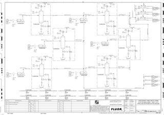 T1
T1
T1
T1
T1
T1
3620
01145
PI
3620
01125
PI
3620
01155
PI
3620
01105
PI
3620
01135
PI
3620
01115
PI
3620
01181
HS
3620
01191
XA
3620
01182
HS
3620
01191
HS
3620
01181
II
3620
01181
XA
3620
01183
HS
3620
01183
XA
3620
01183
II
3620
01191
II
3620
01182
II
3620
01182
XA
3620
01192
XA
3620
01192
HS
3620
01192
II
3620
01193
XA
3620
01193
II
3620
01193
HS
AUTO
DRAIN
HIGH PRESSURE AIR
CU CONC. FILTER NO.3,
C2-3620-FL-003
2158 3600-25J-013
HIGH PRESSURE AIR
CU CONC. FILTER NO.2,
C2-3620-FL-002
2155 3600-25J-012
PLANT AIR
CU CONC.E FILTER NO.3,
C2-3620-FL-003
2160 3600-25J-013
HIGH PRESSURE AIR
CU CONC. FILTER NO.1,
C2-3620-FL-001
2138 3600-25J-007
PLANT AIR
CU CONC. FILTER NO.1,
C2-3620-FL-001
2136 3600-25J-007
PLANT AIR
CU CONC. FILTER NO.2,
C2-3620-FL-002
2154 3600-25J-012
J/SP
FAULT
FAULT
FAULT
J/SP
J/SP
J/SP
FAULT
J/SP
FAULT
J/SP
FAULT
DIRT POCKET
AUTO
DRAIN
862.00 KPA (G) 862.00 KPA (G)
AUTO
DRAIN
DIRT POCKET
AUTO
DRAIN
DIRT POCKET
862.00 KPA (G)
AUTO
DRAIN
DIRT POCKET
862.00 KPA (G)
AUTO
DRAIN
862.00 KPA (G)
DIRT POCKET
DIRT POCKET
862.00 KPA (G)
VENDOR
VENDOR
VENDOR
VENDOR VENDOR
VENDOR
3620
01141
PCV
+
3620-AP-1271-C1A-4"-N
C2-3620-CO-041
C2-3620-CO-052
SIZE:
MATERIAL:
MOTOR:
C2-3620-CO-052
CU CONCENTRATE FILTER NO.2 PRESSING AIR COMPRESSOR
3620
01132
PSV
+
SIZE:
MATERIAL:
MOTOR:
C2-3620-CO-041
CU CONCENTRATE FILTER NO.1 DRYING AIR COMPRESSOR
3620-AP-1273-C1A-4"-N
SIZE:
MATERIAL:
MOTOR:
C2-3620-CO-051
CU CONCENTRATE FILTER NO.1 PRESSING AIR COMPRESSOR
SIZE:
MATERIAL:
MOTOR:
C2-3620-CO-043
CU CONCENTRATE FILTER NO.3 DRYING AIR COMPRESSOR
V V
V
V
V
V
V
V
V
V
C2-3620-CO-042
3620
01131
PCV
+
3620
01151
PCV
+
SIZE:
MATERIAL:
MOTOR:
C2-3620-CO-053
CU CONCENTRATE FILTER NO.3 PRESSING AIR COMPRESSOR
C2-3620-CO-043
3620
01152
PSV
+
C2-3620-CO-053
3620
01142
PSV
+
3620-AHP-1005-C1G-3"-N
SIZE:
MATERIAL:
MOTOR:
C2-3620-CO-042
CU CONCENTRATE FILTER NO.2 DRYING AIR COMPRESSOR
TO ATMOSPHERE TO ATMOSPHERE
TO ATMOSPHERE TO ATMOSPHERE
TO ATMOSPHERE
TO ATMOSPHERE
3620-AP-1268-C1A-4"-N
C2-3620-CO-051
3620-AP-1315-C1A-4"-N
3620-AP-1313-C1A-4"-N
3620-AP-1314-C1A-4"-N
AG
KM
LT
ISSUED FOR CLIENT REVIEW
22-Dec-11
B
RP
ISSUED FOR COMBINED REVIEW
30-Jun-11
A
12/22/2011
K. MUNDY
A. GUNSON
A. REGNAULT
L. TAMELIN
12/22/2011
2:09:19
PM
WBS: 3620
B
PIPING AND INSTRUMENTATION DIAGRAM
CONCENTRATE TANKS AND FILTERING
3600-25J-011
CU FILTER ANCILLARIES - SHEET 2 OF 3
V
V
3620
01104
PSV
+
PSET=
C2-3620-VS-041
V
V
DRAIN
V V
V
DRAIN
V
C2-3620-VS-051
V
PSET=
V
3620
01134
PSV
+
SIZE:
MATERIAL:
CAPACITY:
TRIM:C1A
C2-3620-VS-041
CU CONCENTRATE FILTER NO.1 DRYING AIR RECEIVER
SIZE:
MATERIAL:
CAPACITY:
TRIM:C1A
C2-3620-VS-051
CU CONCENTRATE FILTER NO.1 PRESSING AIR RECEIVER
V
PSET=
3620
01114
PSV
+
V
V
DRAIN
V
V
V
V
V
PSET=
3620
01144
PSV
+
V
DRAIN
V
DRAIN
PSET=
V 3620
01124
PSV
+
V
V
V
V
DRAIN
V
V
PSET=
V
V
V 3620
01154
PSV
+
3620-AHP-1003-C1G-3"-N
C2-3620-VS-042
C2-3620-VS-052
C2-3620-VS-043
C2-3620-VS-053
SIZE:
MATERIAL:
CAPACITY:
TRIM:C1A
C2-3620-VS-042
CU CONCENTRATE FILTER NO.2 DRYING AIR RECEIVER
SIZE:
MATERIAL:
CAPACITY:
TRIM:C1A
C2-3620-VS-052
CU CONCENTRATE FILTER NO.2 PRESSING AIR RECEIVER
SIZE:
MATERIAL:
CAPACITY:
TRIM:C1A
C2-3620-VS-043
CU CONCENTRATE FILTER NO.3 DRYING AIR RECEIVER
SIZE:
MATERIAL:
CAPACITY:
TRIM:C1A
C2-3620-VS-053
CU CONCENTRATE FILTER NO.3 PRESSING AIR RECEIVER
V
V
V
V
V
V
3620-AP-1312-C1A-4"-N
3620-AHP-1004-C1A-3"-N
3620-AHP-1002-C1G-3"-N
3620-AHP-1006-C1G-3"-N
3620-AHP-1010-C1G-3"-N
3620-AHP-1011-C1G-3"-N
3620-AHP-1012-C1G-3"-N
3620-AHP-1009-C1G-3"-N
D
4
F
B
A
3
2
1 5 6 8
E
7
C
REV.
APPROVED
CHK.
DES.
REV. DATE REVISION DESCRIPTION
CLIENT
LEAD ENGINEER
SCALE DRAWING NUMBER
CHECK DESIGN CHECK DRAWING
DESIGNED BY DRAWN BY
APPROVAL DATE
APPROVAL DATE
APPROVED
CHK.
DES.
REV. DATE REVISION DESCRIPTION REFERENCE DRAWING No.
1:100
0
1:200
5m
10m
0
5m
10m
15m
20m
1:500
10m
0
20m
30m
40m
50m
1:1000
0
100m
50m
1:20
0
0.5m
1m
1.5m
2m
0
1:25
0.5m
1m
1.5m
1:33
1/3
2.5m
2m
0
1m
2m
3m
0
1:50
1m
2m
3m
4m
5m
CAD FILE NAME: P:0CAD000SPEM**
MODEL UPDATED:
DWG. FILE UPDATED:
MANUAL CHANGES MADE: YES NO YES NO YES NO
PROJECT MANAGER
ENGINEERING MANAGER
AREA PROJECTENGINEER
REFERENCE DRAWINGS
SAFETY SHARE:
APPROVAL DATE
CONTRACT
NO.
SAFETY SHARE :
BA6CVA1.IGR
NOTICE: THIS DRAWING HAS NOT BEEN PUBLISHED AND IS THE SOLE
PROPERTY OF FLUOR AND IS LENT TO THE BORROWER FOR THEIR
CONFIDENTIAL USE ONLY, AND IN CONSIDERATION OF THE LOAN OF THIS
DRAWING, THE BORROWER PROMISES AND AGREES TO RETURN IT UPON
REQUEST AND AGREES THAT IT WILL NOT BE REPRODUCED, COPIED LENT
OR OTHERWISE DISPOSED OF DIRECTLY OR INDIRECTLY, NOR USED FOR
ANY OTHER PURPOSE OTHER THAN WHICH IT IS FURNISHED.
NONE
Apr 2011
240K-C2-
3620-AP-1269-C1A-4"-N
3620-AP-1272-C1A-4"-N
3620-AP-1274-C1A-4"-N
3620-AHP-1001-C1G-3"-N
3620-AHP-1007-C1G-3"-N
3620-AHP-1008-C1G-3"-N
 