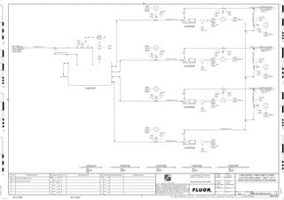 T1
T1
T1
T1
3620
01484
II
3620
01484
XA
OP/CL
3620
01409
ZS
3620
01409
XA MISMATCH
3620
01401 A
LI
3620
01401
LE
3620
01408
ZS
OP/CL
3620
01408
XA MISMATCH
3620
01418
XA MISMATCH
3620
01418
ZS
OP/CL
3620
01483
HS
J/SP
3620
01483
II
3620
01483
XA
3620
01482
XA
3620
01482
HS
J/SP
3620
01482
II
3620
01481
HS
J/SP
3620
01427
ZS
3620
01427
XA
3620
01481
II
3620
01481
XA
3620
01417
ZS
MISMATCH
3620
01417
XA
3620
01407
ZS
3620
01407
XA
3620
01401
LIC H, P2
L, P2
3620
01429
XA MISMATCH
3620
01429
ZS
OP/CL
3620
01428
XV
OP/CL
3620
01428
ZV MISMATCH
3620
01484
HS
J/SP
MISMATCH
3620
01437
XA
3620
01437
ZS
3620
01419
ZS
3620
01419
XA MISMATCH
OP/CL
3620
01401
LT
MISMATCH
MANIFOLD FLUSH WATER
CU CONC. FILTER NO. 2,
C2-3620-FL-002
2150 3600-25J-012
CONC. CLARIFIER O/F
CU CONC. CLARIFIER O/F
TRANSFER PUMPS,
2147 3600-25J-004
MANIFOLD FLUSH WATER
CU CONC. FILTER NO. 1,
C2-3620-FL-001
2149 3600-25J-007
MANIFOLD FLUSH WATER
CU CONC. FILTER NO. 3,
C2-3620-FL-003
2151 3600-25J-013
FAULT
OP/CL
FAULT
FAULT
FAULT
OP/CL
OP/CL
OP/CL
C2-3610-PP-008/009
MISMATCH
3620-WR-1920-C1A-6"-N
SIZE:
MATERIAL:
CAPACITY:
TRIM:
C2-3620-TK-043
CU CONCENTRATE MANIFOLD FLUSH TANK
4"x2"
3620-WR-1919-C1A-6"-N
C2-3620-TK-043
3620
01401
LV
+
SIZE:
MATERIAL:
MOTOR:
C2-3620-PW-086
CU CONCENTRATE FILTER NO.2 MANIFOLD FLUSH PUMP
3620-WR-1921-C1A-6"-N
3620
01427
XV
+
3620-WR-1922-C1A-6"-N
3620
01407
XV
+
3610-WR-1893-C1A-12"-N
12"x2"
3620-WR-1918-C1A-6"-N
6"x4"
FI
3620
01419
XV
+
SIZE:
MATERIAL:
MOTOR:
C2-3620-PW-087
CU CONCENTRATE FILTER NO.3 MANIFOLD FLUSH PUMP
C2-3620-PW-086
3620
01417
XV
+
6"x4"
6"x4"
C2-3620-PW-085
SIZE:
MATERIAL:
MOTOR:
C2-3620-PW-085
CU CONCENTRATE FILTER NO.1 MANIFOLD FLUSH PUMP
3620
01437
XV
+
3620-WR-2008-C1A-6"-N
3620-WR-1923-C1A-6"-N
3620-WR-2009-C1A-6"-N
3620-WR-2010-C1A-6"-N
3620-WR-2011-C1A-6"-N
3620-WR-2012-C1A-6"-N
C2-3620-PW-087
6"x4"
C2-3620-PW-088
SIZE:
MATERIAL:
MOTOR:
C2-3620-PW-088
CU CONCENTRATE FILTER MANIFOLD FLUSH PUMP (STANDBY)
FI
3620
01409
XV
+
3620
01429
XV
+
FI
3620
01408
ZV
+
3620
01418
ZV
+
3620
01428
ZV
+
3620-WR-1916-C1A-4"-N
TO FLOOR SUMP
D
4
F
B
A
3
2
1 5 6 8
E
7
C
REV.
APPROVED
CHK.
DES.
REV. DATE REVISION DESCRIPTION
CLIENT
LEAD ENGINEER
SCALE DRAWING NUMBER
CHECK DESIGN CHECK DRAWING
DESIGNED BY DRAWN BY
APPROVAL DATE
APPROVAL DATE
APPROVED
CHK.
DES.
REV. DATE REVISION DESCRIPTION REFERENCE DRAWING No.
1:100
0
1:200
5m
10m
0
5m
10m
15m
20m
1:500
10m
0
20m
30m
40m
50m
1:1000
0
100m
50m
1:20
0
0.5m
1m
1.5m
2m
0
1:25
0.5m
1m
1.5m
1:33
1/3
2.5m
2m
0
1m
2m
3m
0
1:50
1m
2m
3m
4m
5m
CAD FILE NAME: P:0CAD000SPEM**
MODEL UPDATED:
DWG. FILE UPDATED:
MANUAL CHANGES MADE: YES NO YES NO YES NO
PROJECT MANAGER
ENGINEERING MANAGER
AREA PROJECTENGINEER
REFERENCE DRAWINGS
SAFETY SHARE:
APPROVAL DATE
CONTRACT
NO.
SAFETY SHARE :
BA6CVA1.IGR
NOTICE: THIS DRAWING HAS NOT BEEN PUBLISHED AND IS THE SOLE
PROPERTY OF FLUOR AND IS LENT TO THE BORROWER FOR THEIR
CONFIDENTIAL USE ONLY, AND IN CONSIDERATION OF THE LOAN OF THIS
DRAWING, THE BORROWER PROMISES AND AGREES TO RETURN IT UPON
REQUEST AND AGREES THAT IT WILL NOT BE REPRODUCED, COPIED LENT
OR OTHERWISE DISPOSED OF DIRECTLY OR INDIRECTLY, NOR USED FOR
ANY OTHER PURPOSE OTHER THAN WHICH IT IS FURNISHED.
NONE
Apr 2011
240K-C2-
AG
KM
LT
ISSUED FOR CLIENT REVIEW
22-Dec-11
B
RP
ISSUED FOR COMBINED REVIEW
30-Jun-11
A
12/22/2011
K. MUNDY
A. GUNSON
A. REGNAULT
L. TAMELIN
12/22/2011
2:12:20
PM
WBS: 3620
B
PIPING AND INSTRUMENTATION DIAGRAM
CONCENTRATE TANKS AND FILTERING
3600-25J-014
CU FILTER ANCILLARIES - SHEET 3 OF 3
 