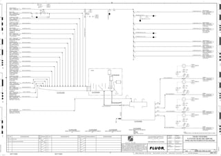 VENDOR
3710
00111
HS
OP/CL
L/R
3710
00101
HS
OP/CL
L/R
3710
00102
HIC
3710
00101
XA
M
M
M
M
3710
00131
HS
OP/CL
L/R
3710
00131
ZS
3710
00121
HS
OP/CL
L/R
3710
00121
ZS
3710
00101
ZS
3710
00131
XA
3710
00121
XA
3710
00111
XA
3710
00111
ZS
PROCESS WATER
TAILING THICKENER NO. 3,
C2-3710-TK-029
2852 3700-25J-006
TAILING
TAILING THICKENER NO. 3,
C2-3710-TK-029
2378 3700-25J-006
TAILING
TAILING THICKENER NO. 2,
C2-3710-TK-012
2314 3700-25J-004
SUMP CONTENTS
NAHS AREA SUMP PUMP,
C2-3510-PP-165
2311 3500-25J-035
SUMP CONTENTS
GRINDING AREA SUMP PUMP,
C2-3310-PP-103
1317 3300-25J-022
MILK OF LIME
LIME DISTRIBUTION PUMPS,
C2-3920-PP-093/094
3301 3900-25J-012
SCAVENGER TAILING
SCAV. TAILING ROW NO. 6
SAMPLER, C2-3410-SA-602
1096 3400-25J-017
TAIL. FLOC. SUMP CONT.
TAILING FLOCCULANT AREA
SUMP PUMP, C2-3710-PP-159
2312 3700-25J-014
PROCESS WATER
TAILING THICKENER
FLOCCULANT SYSTEM
2317 3700-25J-014
PROCESS WATER
TAILING THICKENER NO. 2,
C2-3710-TK-012
2320 3700-25J-004
PROCESS WATER
TAILING THICKENER NO. 4,
C2-3710-TK-030
2322 3700-25J-011
SCAVENGER TAILING
SCAV. TAILING ROW NO. 3
SAMPLER, C2-3410-SA-302
1189 3400-25J-012
SCAVENGER TAILING
SCAV. TAILING ROW NO. 2
SAMPLER, C2-3410-SA-202
1051 3400-25J-004
SCAVENGER TAILING
SCAV. TAILING ROW NO. 5
SAMPLER, C2-3410-SA-502
1095 3400-25J-017
CLARIFIER O/F
CONC. CLARIFIER O/F PUMPS,
C2-3610-PP-002/009
2291 3600-25J-004
SCAVENGER TAILING
SCAV. TAILING ROW NO. 1
SAMPLER, C2-3410-SA-102
1050 3400-25J-004
TAILING
TAILING THICKENER NO. 4,
C2-3710-TK-030
2316 3700-25J-011
PROCESS WATER
RECYCLE WATER
COLLECTION POND,
2318 3700-25J-013
SCAVENGER TAILING
SCAV. TAILING ROW NO. 4
SAMPLER, C2-3410-SA-402
1190 3400-25J-012
REAGENT AREA SUMP PUMP,
C2-3910-PP-149
2307 3900-25J-001
C2-3410-SA-531
NOTE 1
MISMATCH
C2-3410-SA-534
MISMATCH
OP/CL
NOTE 1
NOTE 1
NOTES:
1. MINIMUM DISTANCE TO BE MAINTAINED BETWEEN VALVE AND FITTINGS OF FLANGES.
NOTE 1
OP/CL
MISMATCH
OP/CL
C2-3710-PD-001
OP/CL
MISMATCH
3410-SL-1666-R1B-48"-N
20"x16"
SIZE:
C2-3710-LA-001
TAILING COLLECTION LAUNDER NO.1
3710-SL-1676-R1B-60"-N
3710-WR-1926-C1A-6"-N
3710-WR-1930-C1A-1-1/2"-N
3710-WR-1927-C1A-2"-N
3410-SL-1667-R1A-26"-N
24"x20"
3710-RE-1012-C1A-4"-N
3410-SL-1661-R1B-48"-N
3710-SL-1681-R1B-60"-N
ES
ES
3710-WR-1929-C1A-16"-N
ES
ES
2"x1-1/2"
3710-SL-1677-R1B-16"-N
3410-SL-1662-R1B-48"-N
3710
00111
XV
+
24"x16"
3710-WR-1933-C1A-8"-N
3710
00131
XV
+
C2-3710-SA-001
3410-SL-1391-R1A-6"-N
3710-WR-1931-C1A-1-1/2"-N
3410-SL-1664-R1B-48"-N
3710-SL-1679-R1B-60"-N
3710-WR-1934-C1A-8"-N
3710
00121
XV
+
3710-SL-1680-R1B-60"-N
3410-SL-1665-R1B-48"-N
3710-WR-1932-C1A-8"-N
3610-WR-1912-C1A-12"-N
SIZE:
MATERIAL:
CAPACITY:
TRIM:
C2-3710-DI-002
TAILING THICKENER FEED DISTRIBUTOR
3910-DR-1012-C1B-3"-N
3930-WR-1211-C1A-24"-N
3710-WR-1935-C1A-8"-N
SIZE:
C2-3710-AZ-001
PLANT TAILING-COMPOSITE ANALYZER
C2-3710-AZ-001
3710-SL-1690-C1B-8"-N
3710-RL-1030-C1B-1-1/2"-N
SIZE:
C2-3710-SA-001
PLANT TAILING-COMPOSITE SAMPLER
C2-3710-DI-002
3410-SL-1392-R1A-26"-N
C2-3710-LA-001
3710-SL-1682-R1B-60"-N
3710-WR-1924-C1A-20"-N
3710
00101
XV
+
3510-RS-1039-S1B-3"-N
3310-DR-1006-C1B-6"-N
3410-SL-1663-R1B-48"-N
AG
KM
LT
ISSUED FOR CLIENT REVIEW
19-Dec-11
B
RP
NOT USED
05-Jul-11
A
12/19/2011
K. MUNDY
A. GUNSON
A. REGNAULT
L. TAMELIN
12/19/2011
6:04:45
PM
WBS: 3710
B
PIPING AND INSTRUMENTATION DIAGRAM
TAILING THICKENING
3700-25J-001
FLOTATION TAILING AND SAMPLING
D
4
F
B
A
3
2
1 5 6 8
E
7
C
REV.
APPROVED
CHK.
DES.
REV. DATE REVISION DESCRIPTION
CLIENT
LEAD ENGINEER
SCALE DRAWING NUMBER
CHECK DESIGN CHECK DRAWING
DESIGNED BY DRAWN BY
APPROVAL DATE
APPROVAL DATE
APPROVED
CHK.
DES.
REV. DATE REVISION DESCRIPTION REFERENCE DRAWING No.
1:100
0
1:200
5m
10m
0
5m
10m
15m
20m
1:500
10m
0
20m
30m
40m
50m
1:1000
0
100m
50m
1:20
0
0.5m
1m
1.5m
2m
0
1:25
0.5m
1m
1.5m
1:33
1/3
2.5m
2m
0
1m
2m
3m
0
1:50
1m
2m
3m
4m
5m
CAD FILE NAME: P:0CAD000SPEM**
MODEL UPDATED:
DWG. FILE UPDATED:
MANUAL CHANGES MADE: YES NO YES NO YES NO
PROJECT MANAGER
ENGINEERING MANAGER
AREA PROJECTENGINEER
REFERENCE DRAWINGS
SAFETY SHARE:
APPROVAL DATE
CONTRACT
NO.
SAFETY SHARE :
BA6CVA1.IGR
NOTICE: THIS DRAWING HAS NOT BEEN PUBLISHED AND IS THE SOLE
PROPERTY OF FLUOR AND IS LENT TO THE BORROWER FOR THEIR
CONFIDENTIAL USE ONLY, AND IN CONSIDERATION OF THE LOAN OF THIS
DRAWING, THE BORROWER PROMISES AND AGREES TO RETURN IT UPON
REQUEST AND AGREES THAT IT WILL NOT BE REPRODUCED, COPIED LENT
OR OTHERWISE DISPOSED OF DIRECTLY OR INDIRECTLY, NOR USED FOR
ANY OTHER PURPOSE OTHER THAN WHICH IT IS FURNISHED.
NONE
Apr 2011
240K-C2-
3710
00102
HV
+
3710-WR-1925-C1A-1-1/2"-N
3710-SL-1678-R1B- -
PROCESS WATER
TAILING COLLECTION BOX,
C2-3810-BX-102
3700 3800-25J-001
3710-WR-1968-C1A-16"-N
3710-WR-1928-C1A-1-1/2"-N
PROCESS WATER
2890 3900-25J-015
TAILING
TAILING THICKENER NO. 1,
C2-3710-TK-011
3701 3700-25J-002
SUMP CONTENTS
TAILING AREA SUMP PUMP,
C2-3710-PP-130
2766 3700-25J-002
PROCESS WATER
TAILING THICKENER NO. 1,
C2-3710-TK-011
3702 3700-25J-002
3710
00103
HV
+
FC
3710
00103
HY
3710
00103
HIC
AI
p
D
CLEANER SCAV. TAILING
CLEANER INSTREAM
ANALYZER, C2-3410-AZ-509
2732 3400-25J-053
FI
FI
FI
FI
3410-SL-1392-R1A-6"-N
EMERGENCY SUMP RETURN
REGRIND EMERGENCY O/F
SUMP PUMP, C2-3420-PP-539
3812 3400-25J-032
FLOOR SPILL
GRINDING BASEMENT
EMERGENCY SPILL
3927 3300-25J-022
CLEANER SCAV. TAILING
CLEANER SCAVENGER
TAILING SAMPLER NO. 2,
2751 3400-25J-048
CLEANER SCAV. TAILING
CLEANER SCAVENGER
TAILING SAMPLER NO. 1,
2750 3400-25J-048
CLEANER SCAV. TAILING
CLEANER INSTREAM
ANALYZER, C2-3410-AZ-509
2733 3400-25J-053
3710-SL- -HOK-48"-N
3710-SL-1269-C1B-6"-N
 