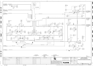 T3
P.O NO.:
VENDOR DWG NO.:
VENDOR:
3700-25J-304
3710
00423
XA
MISMATCH
3710
00427
XA
3710
00423
ZS
OP/CL
3710
00417
XA
OP/CL
3710
00417
ZS
3710
00409
ZS
MISMATCH
3710
00405
PI
3710
00408
ZS
3710
00408
XA
3710
00406
ZS
3710
00405
PIT
3710
00419
ZS
OP/CL
3710
00419
XA
3710
00422
ZS
OP/CL
3710
00412
ZS
3710
00406
XA
MISMATCH
3710
00403
PIC
3710
00422
XA
3710
00412
XA
3710
00407
ZS
OP/CL
3710
00403
PIT
3710
00401
FIC
M
3710
00407
XA
MISMATCH
3710
00401
FIT
M
3710
00409
XA
3710
00436
ZS
OP/CL
3710
00439
ZS
3710
00404
FIT
3710
00428
ZS
OP/CL
MISMATCH
3710
00404
FI L, P2
LL, P1
3710
00428
XA
MISMATCH
3710
00426
XA
3710
00426
ZS
3710
00439
XA
3710
00482
XA FAULT
3710
00437
XA
3710
00482
II
3710
00437
ZS
3710
00482
HS
3710
00443
ZS
MISMATCH
3710
00413
ZS
OP/CL
3710
00438
XA
3710
00418
XA
3710
00443
XA
3710
00401
HY
3710
00438
ZS
3710
00413
XA
MISMATCH
3710
00401
WQI MASS
FLOW
3710
00418
ZS
3710
00401
DIC
3710
00401
FY
3710
00429
XA
3710
00416
ZS
OP/CL
3710
00429
ZS
3710
00416
XA
3710
00436
XA
MISMATCH
3710
00427
ZS
MISMATCH
3710
00401
DE
3710
00401
DX
3710
00401
DIT
3710
00442
XA
M
3710
00442
ZS
3710
B
HS
OP/CL
L/R
MISMATCH
GLAND SEAL WATER
2951 3900-25J-023
FLOCCULANT
FLOCCULANT METERING
PUMP
2373 3700-25J-014
TAILING THICKENER U/F
TAILING COLLECTION BOX,
C2-3810-BX-102
2374 3800-25J-001
PROCESS WATER
2320 3700-25J-001
TAILING
TAILING THICKENER FEED
DISTRIBUTOR, C2-3710-DI-002
2314 3700-25J-001
TAILING THICKENER U/F
THICKENER NO. 2 U/F
RECYCLE, C2-3710-PP-028
2334 3700-25J-003
TAILING THICKENER U/F
TAILING THICKENER NO.2
RECYCLE PUMP,
2343 3700-25J-003
TAILING THICKENER O/F
RECYCLE WATER
COLLECTION POND,
2348 3700-25J-013
OP/CL
L, P2
L, P2
LL, P2
OP/CL
OP/CL
MIN.
MIN.
MIN.
OP/CL
OP/CL
AFD
OP/CL
SELECT
OP/CL
H, P2
L, P2
OP/CL
OP/CL
OP/CL
OP/CL
C2-3710-PP-028
C2-3710-PD-001
NOTE 1
NOTE 1
NOTE 1
NOTE 1
NOTE 1
MISMATCH
MISMATCH
MISMATCH
MISMATCH
MISMATCH
MISMATCH
MISMATCH
MISMATCH
MISMATCH
MISMATCH
MISMATCH
OP/CL
24"x16"
2"x1-1/2"
3710-WR-1949-C1A-8"-N
SIZE:
MATERIAL:
MOTOR:
C2-3710-TM-012
TAILING THICKENER NO.2 MECHANISM
R1B
3710-WR-1947-C1A-2"-N
C2-3710-PP-031
3"x1-1/2"
3"x2"
3710-RE-1002-C1A-4"-N
3710-WR-1945-C1A-1-1/2"-N
FI
FI
3710
00419
XV
+
FI
3710-SL-1696-R1B-24"-N
3710-WR-1948-C1A-8"-N
3710
00436
XV
+
3710
00438
XV
+
3710
00404
FE
+
3710
00437
XV
+
3710
00439
XV
+
C2-3710-TK-012
3710-WR-1952-C1A-8"-N
3710-SL-1701-R1B-24"-N
3710-WR-1933-C1A-8"-N
3710-WR-1951-C1A-8"-N
3710-WR-1002-C1A-48"-N
3710-WG-1026-C1A-2"-N
3710
00416
XV
+
FI
3710
00418
XV
+
3710-SL-1694-R1B-16"-N
3710
00423
XV
+
3710-SL-1697-R1B-24"-N
3710
00442
XV
+
V3
3710-SL-1700-R1B-16"-N
3710-SL-1680-R1B-60"-N
3710
00406
XV
+
3710-WR-1946-C1A-8"-N
SIZE:
C2-3710-TK-012
TAILING THICKENER NO.2 TANK
3710-SL-1698-R1B-24"-N
3710-SL-1699-R1B-30"-N
3710
00426
XV
+
3710-SL-1695-R1B-24"-N
3710
00412
XV
+
3710
00428
XV
+
3710
00401
FE
+
C2-3710-TM-012
FI
3710
00417
XV
+
FI
3710
00409
XV
+
24"x16"
3710-WR-1947-C1A-1-1/2"-N
3710
00427
XV
+
24"x16"
3710
00443
XV
+
FI
18"x16"
3710
00413
XV
+
24"x16"
FI
3710
00429
XV
+
3710
00422
XV
+
18"x16"
SIZE:
MATERIAL:
MOTOR:
C2-3710-PP-031
TAILING THICKENER NO.2 U/F PUMP (AFD)
3710
00408
XV
+
3710-WR-1933-C1A-8"-N
3710
00407
XV
+
C1A
ES
ES
FL
AG
KM
LT
ISSUED FOR CLIENT REVIEW
19-Dec-11
B
RP
NOT USED
05-Jul-11
A
12/19/2011
K. MUNDY
A.GUNSON
A. REGNAULT
L.TAMELIN
12/19/2011
6:12:40
PM
WBS: 3710
B
PIPING AND INSTRUMENTATION DIAGRAM
TAILING THICKENING
3700-25J-004
TAILING THICKENER NO. 2
ES
V
ES
FI
26"x24"
FI
FI
FI
FI
FI
FI
FI FI
FI
FI
FI
FI
8"
D
4
F
B
A
3
2
1 5 6 8
E
7
C
REV.
APPROVED
CHK.
DES.
REV. DATE REVISION DESCRIPTION
CLIENT
LEAD ENGINEER
SCALE DRAWING NUMBER
CHECK DESIGN CHECK DRAWING
DESIGNED BY DRAWN BY
APPROVAL DATE
APPROVAL DATE
APPROVED
CHK.
DES.
REV. DATE REVISION DESCRIPTION REFERENCE DRAWING No.
1:100
0
1:200
5m
10m
0
5m
10m
15m
20m
1:500
10m
0
20m
30m
40m
50m
1:1000
0
100m
50m
1:20
0
0.5m
1m
1.5m
2m
0
1:25
0.5m
1m
1.5m
1:33
1/3
2.5m
2m
0
1m
2m
3m
0
1:50
1m
2m
3m
4m
5m
CAD FILE NAME: P:0CAD000SPEM**
MODEL UPDATED:
DWG. FILE UPDATED:
MANUAL CHANGES MADE: YES NO YES NO YES NO
PROJECT MANAGER
ENGINEERING MANAGER
AREA PROJECTENGINEER
REFERENCE DRAWINGS
SAFETY SHARE:
APPROVAL DATE
CONTRACT
NO.
SAFETY SHARE :
BA6CVA1.IGR
NOTICE: THIS DRAWING HAS NOT BEEN PUBLISHED AND IS THE SOLE
PROPERTY OF FLUOR AND IS LENT TO THE BORROWER FOR THEIR
CONFIDENTIAL USE ONLY, AND IN CONSIDERATION OF THE LOAN OF THIS
DRAWING, THE BORROWER PROMISES AND AGREES TO RETURN IT UPON
REQUEST AND AGREES THAT IT WILL NOT BE REPRODUCED, COPIED LENT
OR OTHERWISE DISPOSED OF DIRECTLY OR INDIRECTLY, NOR USED FOR
ANY OTHER PURPOSE OTHER THAN WHICH IT IS FURNISHED.
NONE
Apr 2011
240K-C2-
FI
NOTES:
1. MINIMUM DISTANCE
2"x1-1/2"
 