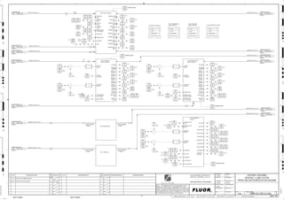 D
4
F
B
A
3
2
1 5 6 8
E
7
C
REV.
APPROVED
CHK.
DES.
REV. DATE REVISION DESCRIPTION
CLIENT
LEAD ENGINEER
SCALE DRAWING NUMBER
CHECK DESIGN CHECK DRAWING
DESIGNED BY DRAWN BY
APPROVAL DATE
APPROVAL DATE
APPROVED
CHK.
DES.
REV. DATE REVISION DESCRIPTION REFERENCE DRAWING No.
1:100
0
1:200
5m
10m
0
5m
10m
15m
20m
1:500
10m
0
20m
30m
40m
50m
1:1000
0
100m
50m
1:20
0
0.5m
1m
1.5m
2m
0
1:25
0.5m
1m
1.5m
1:33
1/3
2.5m
2m
0
1m
2m
3m
0
1:50
1m
2m
3m
4m
5m
CAD FILE NAME: P:0CAD000SPEM**
MODEL UPDATED:
DWG. FILE UPDATED:
MANUAL CHANGES MADE: YES NO YES NO YES NO
PROJECT MANAGER
ENGINEERING MANAGER
AREA PROJECTENGINEER
REFERENCE DRAWINGS
SAFETY SHARE:
APPROVAL DATE
CONTRACT
NO.
SAFETY SHARE :
BA6CVA1.IGR
NOTICE: THIS DRAWING HAS NOT BEEN PUBLISHED AND IS THE SOLE
PROPERTY OF FLUOR AND IS LENT TO THE BORROWER FOR THEIR
CONFIDENTIAL USE ONLY, AND IN CONSIDERATION OF THE LOAN OF THIS
DRAWING, THE BORROWER PROMISES AND AGREES TO RETURN IT UPON
REQUEST AND AGREES THAT IT WILL NOT BE REPRODUCED, COPIED LENT
OR OTHERWISE DISPOSED OF DIRECTLY OR INDIRECTLY, NOR USED FOR
ANY OTHER PURPOSE OTHER THAN WHICH IT IS FURNISHED.
NONE
Apr 2011
240K-C2-
AG
KM
LT
ISSUED FOR CLIENT REVIEW
23-Dec-11
B
RP
ISSUED FOR COMBINED REVIEW
19-Jul-11
A
12/23/2011
K. MUNDY
A. GUNSON
T. OH
L. TAMELIN
12/23/2011
3:08:22
PM
WBS: 3230
B
PIPING AND INSTRUMENTATION DIAGRAM
TERTIARY CRUSHING
3200-25J-066
HPGR NO. 2 LUBE SYSTEM
3230
36911
XS
3230
36911
XL
3230
36912
XS
3230
36912
XL
3230
36913
LAH
3230
36914
PAH
3230
36915
XS
3230
36915
XL
3230
36916
SI
3230
36917
SI
3230
36918
VI
3230
36919
LAHH
3230
36901
TI
3230
36902
TI
3230
36903
TI
3230
36904
TI
3230
36905
ZA
3230
36906
ZA
3230
36907
ZA
3230
36908
ZA
3230
36909
ZI
3230
36910
ZI
P2
P2
P2
H, P2
HH, P2
H, P2
H, P2
H, P2
H, P2
GUIDE RAIL
LUBE
BEARING
LUBE
LUBE OIL
TANK
BEARING
LUBE
BEARING LUBE
SYSTEM MAIN
FIXED ROOL
MOVABLE ROLL
GEAR BOX
FEED
MOVABLE ROLL
LEFT
FIXED ROLL
LEFT
MOVABLE ROLL
RIGHT
FIXED ROLL
RIGHT
MOVABLE ROLL
LEFT
MOVABLE ROLL
LEFT
MOVABLE ROLL
LEFT
MOVABLE ROLL
RIGHT
MOVABLE ROLL
RIGHT
MOVABLE ROLL
RIGHT
T1
T1
3230
37114
PA
3230
37119
JDAH
3230
37117
SI
3230
37101
TI
P2
H, P2
3230
37102
TI H, P2
3230
37103
TI H, P2
3230
37104
TI H, P2
3230
37105
TI H, P2
3230
37106
TI H, P2
3230
37107
TI H, P2
3230
37108
ZAH
3230
37109
ZAH
3230
37110
XL
3230
37110
XS
3230
37113
PDA
LUBE OIL
PUMP
LUBE OIL
PRESSURE
FIXED ROLL
MOTOR
FIXED/MOVABLE
ROLL POWER
MOTOR SPEED
OIL SUMP
MOTOR
BEARING
GEAR BOX
BEARING
MOTOR
BEARING
MOTOR
WINDING
MOTOR
WINDING
MOTOR
WINDING
MOTOR
COUPLING
MOTOR
COUPLING
GEAR LUBE
OIL
LUBE OIL
FILTER
3230
37181
II
3230
37181
XA
3230
37181
HS
FAULT
J/SP
3230
37182
II
3230
37182
XA
3230
06682
HS
FAULT
J/SP
T1
T1
3230
37014
PA
3230
37018
ZI
3230
37019
ZI
3230
37001
TI H, P2
3230
37002
TI H, P2
3230
37003
TI H, P2
3230
37004
TI H, P2
3230
37005
TI H, P2
3230
37006
TI H, P2
3230
37007
TI H, P2
3230
37008
ZAH
3230
37009
ZAH
3230
37010
XL
3230
37010
XS
3230
37013
PDAH
LUBE OIL
PUMP
LUBE OIL
PRESSURE
FIXED ROLL
MOTOR
MOVABLE ROLL
LEFT POSITION
MOTOR SPEED
OIL SUMP
MOTOR
BEARING
GEAR BOX
BEARING
MOTOR
BEARING
MOTOR
WINDING
MOTOR
WINDING
MOTOR
WINDING
MOTOR
COUPLING
MOTOR
COUPLING
GEAR LUBE
OIL
LUBE OIL
FILTER
3230
37081
II
3230
37081
XA
3230
37081
HS
FAULT
J/SP
3230
37082
II
3230
37082
XA
3230
37082
HS
FAULT
J/SP
T1
T1
3230
37214
PI
3230
37215
PI
3230
37216
XS
3230
37216
XL
3230
37218
XS
3230
37218
XL
3230
37217
PA
3230
37219
PDA
3230
37213
PDA
3230
37201
LAL
3230
37202
LAH
3230
37205
XL
3230
37205
XS
3230
37203
XL
3230
37203
XS
3230
37204
XL
3230
37204
XS
3230
37206
XL
3230
37206
XS
3230
37207
XL
3230
37207
XS
3230
37208
XL
3230
37208
XS
3230
37209
XL
3230
37209
XS
3230
37210
TI
3230
37017
SI
MOVABLE ROLL
RIGHT POSITION
H, P2
P2
P2
P2
P2
H, P2
H, P2
A-B
HYDRAULIC SYST.
LEFT
HYDRAULIC SYST.
RIGHT
HYDRAULIC
PUMP A
HYDRAULIC
PUMP B
SOLENOID Y2
OIL FILTER
SOLENOID Y1
OIL FILTER LEFT
OIL FILTER RIGHT
OIL TANK
OIL TANK
SOLENOID Y4
BLOCK VALVE
SOLENOID Y8
SOLENOID Y11
SOLENOID Y3
SOLENOID Y9
BLOCK VALVE
HYDRAULIC
OIL TEMP.
3230
37282
II
3230
37282
XA
3230
37282
HS
FAULT
J/SP
3230
37281
II
3230
37281
XA FAULT
3230
37281
HS
J/SP
3230-AI-1119-G1A-1/2"-N 1/2"x1/4"
3"x2"
CR-016 ROLL CONTROLS
CR-016 FIXED ROLL
DRIVE CONTROLS
CR-016 MOVABLE ROLL
DRIVE CONTROLS
CR-016 HYDRAULIC
SYSTEM
P.O NO.:
VENDOR DWG NO.:
VENDOR:
P.O NO.:
VENDOR DWG NO.:
VENDOR:
P.O NO.:
VENDOR DWG NO.:
VENDOR:
P.O NO.:
VENDOR DWG NO.:
VENDOR:
CR-016 ROLL CONTROLS
CR-016 MOVABLE ROLL
DRIVE CONTROLS
CR-016 FIXED ROLL
DRIVE CONTROLS CR-016 HYDRAULIC SYSTEM
AFD - MOVABLE ROLL
AFD - FIXED ROLL
HOSE BY VENDOR
32 MM ID
HOSE BY VENDOR
32 MM ID
HOSE BY VENDOR
32 MM ID
HOSE BY VENDOR
32 MM ID
INSTRUMENT AIR
3106 3900-25J-022
CLOSED LOOP CWS
HEADER
3107 3200-25J-083
P2
3230
37225
XA COMMOM ALARM
3230
37025
XA COMMOM ALARM
3230
37125
XA COMMOM ALARM
3230
36925
XA COMMOM ALARM
CLOSED WATER CWR
HEADER
3108 3200-25J-084
CLOSED LOOP CWS
HEADER
4020 3200-25J-083
CLOSED LOOP CWS
HEADER
4022 3200-25J-083
CLOSED LOOP CWS
HEADER
4019 3200-25J-083
CLOSED LOOP CWS
HEADER
4018 3200-25J-083
CLOSED LOOP CWS
HEADER
4017 3200-25J-083
CLOSED LOOP CWR
HEADER
4023 3200-25J-084
CLOSED LOOP CWR
HEADER
4026 3200-25J-084
CLOSED LOOP CWR
HEADER
4025 3200-25J-084
CLOSED LOOP CWR
HEADER
4024 3200-25J-084
CLOSED LOOP CWR
HEADER
4028 3200-25J-084
3200-WF-1256-C1A-2"-N
3200-WF-1257-C1A-2"-N
3200-WF-1183-C1A-3"-N
3200-WF-1259-C1A-2"-N
3200-WF-1260-C1A-1-1/2"-N
3200-WF-1258-C1A-1-1/2"-N
3230-WF-1264-C1A-1-1/2"-N
3230-WF-1267-C1A-1-1/2"-N
3230-WF-1263-C1A-2"-N
3230-WF-1262-C1A-2"-N
3230-WF-1265-C1A-2"-N
3230-WF-1266-C1A-2"-N
 