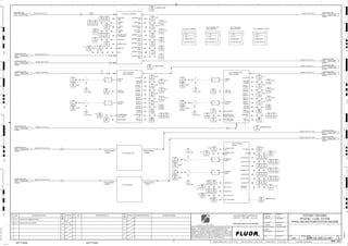 D
4
F
B
A
3
2
1 5 6 8
E
7
C
REV.
APPROVED
CHK.
DES.
REV. DATE REVISION DESCRIPTION
CLIENT
LEAD ENGINEER
SCALE DRAWING NUMBER
CHECK DESIGN CHECK DRAWING
DESIGNED BY DRAWN BY
APPROVAL DATE
APPROVAL DATE
APPROVED
CHK.
DES.
REV. DATE REVISION DESCRIPTION REFERENCE DRAWING No.
1:100
0
1:200
5m
10m
0
5m
10m
15m
20m
1:500
10m
0
20m
30m
40m
50m
1:1000
0
100m
50m
1:20
0
0.5m
1m
1.5m
2m
0
1:25
0.5m
1m
1.5m
1:33
1/3
2.5m
2m
0
1m
2m
3m
0
1:50
1m
2m
3m
4m
5m
CAD FILE NAME: P:0CAD000SPEM**
MODEL UPDATED:
DWG. FILE UPDATED:
MANUAL CHANGES MADE: YES NO YES NO YES NO
PROJECT MANAGER
ENGINEERING MANAGER
AREA PROJECTENGINEER
REFERENCE DRAWINGS
SAFETY SHARE:
APPROVAL DATE
CONTRACT
NO.
SAFETY SHARE :
BA6CVA1.IGR
NOTICE: THIS DRAWING HAS NOT BEEN PUBLISHED AND IS THE SOLE
PROPERTY OF FLUOR AND IS LENT TO THE BORROWER FOR THEIR
CONFIDENTIAL USE ONLY, AND IN CONSIDERATION OF THE LOAN OF THIS
DRAWING, THE BORROWER PROMISES AND AGREES TO RETURN IT UPON
REQUEST AND AGREES THAT IT WILL NOT BE REPRODUCED, COPIED LENT
OR OTHERWISE DISPOSED OF DIRECTLY OR INDIRECTLY, NOR USED FOR
ANY OTHER PURPOSE OTHER THAN WHICH IT IS FURNISHED.
NONE
Apr 2011
240K-C2-
AG
KM
LT
ISSUED FOR CLIENT REVIEW
23-Dec-11
B
RP
ISSUED FOR COMBINED REVIEW
19-Jul-11
A
12/23/2011
K.MUNDY
A.GUNSON
T. OH
L.TAMELIN
12/21/2011
11:42:51
AM
WBS: 3230
B
PIPING AND INSTRUMENTATION DIAGRAM
TERTIARY CRUSHING
3200-25J-067
HPGR NO. 3 LUBE SYSTEM
3230
37311
XS
3230
37311
XL
3230
37312
XS
3230
37312
XL
3230
37313
LAH
3230
37314
PAH
3230
37315
XS
3230
37315
XL
3230
37316
SI
3230
37317
SI
3230
37318
VI
3230
37319
LAH
3230
37301
TI
3230
37302
TI
3230
37303
TI
3230
37304
TI
3230
37305
ZA
3230
37306
ZA
3230
37307
ZA
3230
37308
ZA
3230
37309
ZI
3230
37310
ZI
P2
P2
P2
H, P2
HH, P2
H, P2
H, P2
H, P2
GUIDE RAIL
LUBE
BEARING
LUBE
LUBE OIL
TANK
BEARING
LUBE
BEARING LUBE
SYSTEM MAIN
FIXED ROOL
MOVABLE ROLL
GEAR BOX
FEED
MOVABLE ROLL
LEFT
FIXED ROLL
LEFT
MOVABLE ROLL
RIGHT
FIXED ROLL
RIGHT
MOVABLE ROLL
LEFT
MOVABLE ROLL
LEFT
MOVABLE ROLL
LEFT
MOVABLE ROLL
RIGHT
MOVABLE ROLL
RIGHT
MOVABLE ROLL
RIGHT
T1
T1
3230
37514
PA
3230
37519
JDAH
3230
37517
SI
3230
37501
TI
P2
H, P2
3230
37502
TI H, P2
3230
37503
TI H, P2
3230
37504
TI H, P2
3230
37505
TI H, P2
3230
37506
TI H, P2
3230
37507
TI H, P2
3230
37508
ZAH
3230
37509
ZAH
3230
37510
XL
3230
37510
XS
3230
37513
PDAH
LUBE OIL
PUMP
LUBE OIL
PRESSURE
FIXED ROLL
MOTOR
FIXED/MOVABLE
ROLL POWER
MOTOR SPEED
OIL SUMP
MOTOR
BEARING
GEAR BOX
BEARING
MOTOR
BEARING
MOTOR
WINDING
MOTOR
WINDING
MOTOR
WINDING
MOTOR
COUPLING
MOTOR
COUPLING
GEAR LUBE
OIL
LUBE OIL
FILTER
3230
37581
II
3230
37581
XA
3230
37581
HS
FAULT
J/SP
3230
37582
II
3230
37582
XA
3230
37582
HS
FAULT
J/SP
T1
T1
3230
37414
PA
3230
37418
ZI
3230
37419
ZI
3230
37401
TI H, P2
3230
37402
TI H, P2
3230
37403
TI H, P2
3230
37404
TI H, P2
3230
37405
TI H, P2
3230
37406
TI H, P2
3230
37407
TI H, P2
3230
37408
ZAH
3230
37409
ZAH
3230
37410
XL
3230
37410
XS
3230
37413
PDAH
LUBE OIL
PUMP
LUBE OIL
PRESSURE
FIXED ROLL
MOTOR
MOVABLE ROLL
LEFT POSITION
MOTOR SPEED
OIL SUMP
MOTOR
BEARING
GEAR BOX
BEARING
MOTOR
BEARING
MOTOR
WINDING
MOTOR
WINDING
MOTOR
WINDING
MOTOR
COUPLING
MOTOR
COUPLING
GEAR LUBE
OIL
LUBE OIL
FILTER
3230
37481
II
3230
37481
XA
3230
37481
HS
FAULT
J/SP
3230
37482
II
3230
37482
XA
3230
37482
HS
FAULT
J/SP
T1
T1
3230
37614
PI
3230
37615
PI
3230
37616
XS
3230
37616
XL
3230
37618
XS
3230
37618
XL
3230
37617
PAH
3230
37619
PDAH
3230
37613
PDAH
3230
37601
LAL
3230
37602
LAH
3230
37605
XL
3230
37605
XS
3230
37603
XL
3230
37603
XS
3230
37604
XL
3230
37604
XS
3230
37606
XL
3230
37606
XS
3230
37607
XL
3230
37607
XS
3230
37608
XL
3230
37608
XS
3230
37609
XL
3230
37609
XS
3230
37610
TI
3230
37417
SI
MOVABLE ROLL
RIGHT POSITION
H, P2
P2
P2
P2
P2
H, P2
H, P2
A-B
HYDRAULIC SYST.
LEFT
HYDRAULIC SYST.
RIGHT
HYDRAULIC
PUMP A
HYDRAULIC
PUMP B
SOLENOID Y2
OIL FILTER
SOLENOID Y1
OIL FILTER LEFT
OIL FILTER RIGHT
OIL TANK
OIL TANK
SOLENOID Y4
BLOCK VALVE
SOLENOID Y8
SOLENOID Y11
SOLENOID Y3
SOLENOID Y9
BLOCK VALVE
HYDRAULIC
OIL TEMP.
3230
37682
II
3230
37682
XA
3230
37682
HS
FAULT
J/SP
3230
37681
II
3230
37681
XA FAULT
3230
37681
HS
J/SP
3230-AI-1120-G1A-1/2"-N 1/2"x1/4"
3"x2"
CR-017 ROLL CONTROLS
CR-017 FIXED ROLL
DRIVE CONTROLS
CR-017 MOVABLE ROLL
DRIVE CONTROLS
CR-017 HYDRAULIC
SYSTEM
P.O NO.:
VENDOR DWG NO.:
VENDOR:
P.O NO.:
VENDOR DWG NO.:
VENDOR:
P.O NO.:
VENDOR DWG NO.:
VENDOR:
P.O NO.:
VENDOR DWG NO.:
VENDOR:
CR-017 ROLL CONTROLS
CR-017 MOVABLE ROLL
DRIVE CONTROLS
CR-017 FIXED ROLL
DRIVE CONTROLS CR-017 HYDRAULIC SYSTEM
AFD - MOVABLE ROLL
AFD - FIXED ROLL
HOSE BY VENDOR
32 MM ID
HOSE BY VENDOR
32 MM ID
HOSE BY VENDOR
32 MM ID
HOSE BY VENDOR
32 MM ID
INSTRUMENT AIR
3109 3900-25J-022
CLOSED LOOP CWS
HEADER
3110 3200-25J-083
P2
3230
37625
XA
3230
37425
XA
COMMON ALARM
COMMON ALARM
3230
37525
XA COMMON ALARM
H, P2
3230
37325
XA COMMON ALARM
CLOSED LOOP CWR
HEADER
3111 3200-25J-084
CLOSED LOOP CWS
HEADER
4032 3200-25J-083
CLOSED LOOP CWS
HEADER
4031 3200-25J-083
CLOSED LOOP CWS
HEADER
4033 3200-25J-083
CLOSED LOOP CWS
HEADER
4036 3200-25J-083
CLOSED LOOP CWS
HEADER
4029 3200-25J-083
CLOSED LOOP CWR
HEADER
4035 3200-25J-084
CLOSED LOOP CWR
HEADER
4038 3200-25J-084
CLOSED LOOP CWR
HEADER
4034 3200-25J-084
CLOSED LOOP CWR
HEADER
4030 3200-25J-084
CLOSED LOOP CWR
HEADER
4037 3200-25J-084
3200-WF-1270-C1A-1-1/2"-N
3200-WF-1272-C1A-1-1/2"-N
3200-WF-1271-C1A-2"-N
3200-WF-1184-C1A-3"-N
3200-WF-1269-C1A-2"-N
3200-WF-1268-C1A-2"-N
3230-WF-1276-C1A-1-1/2"-N
3230-WF-1279-C1A-1-1/2"-N
3230-WF-1275-C1A-2"-N
3230-WF-1277-C1A-2"-N
3230-WF-1278-C1A-2"-N
3230-WF-1274-C1A-2"-N
 