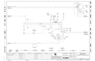 RHS
HH, P1
H, P2
3110
00415 B
LAH
3110
00415 A
LE
3110
00403 B
SI
3110
00415 A
LSH
3110
00415 B
LE
3110
00415 A
LAH
3110
00402 B
HSS
3110
32081
HS
J/SP
3110
00431
YI
3110
00402 A
HSS
3110
00403 A
SI
3110
00403
SDI
3110
00401 B
HSS
3110
32081
XA
3110
00403 B
ST
3110
00403 A
SE
3110
32001
LI
3110
00402
HSA
3110
00431
YT
3110
00401 A
HSS
LHS
3110
32001
TI
3110
00403 A
ST
3110
00401
HSA
RHS
P1
3110
00415 B
LSH
3110
00403 B
SE
C
C
T
V
3110
32001
PDI
PRIMARY CRUSED ORE
PRIMARY CRUSHER,
C2-3110-CR-011
1768 3100-25J-001
COARSE ORE CONVEYOR
BELT SCALE, 3120-WIC-00610
1772
3100-25J-006
PRIMARY CRUSHED ORE
COARSE ORE CONVEYOR,
C2-3120-CV-012
1771 3100-25J-006
WASTE OIL
LUBE OIL RESERVOIR
1769 3100-25J-001
P1
LHS
P1
L, P2
RHS
HYDRAULIC
DRIVE
SEE VENDOR
DRAWING
C2-3100-25J-320
P1
H, P1
LHS
3110-DR-1002-C1B-4"-N
3110-DR-1001-C1B-4"-N
SIZE:2.0 mD x 1.4 mH
MATERIAL:
CAPACITY:
TRIM:C1B
C2-3110-TK-010
OIL CONTAINMENT TANK
ES
SIZE: 2700 mm
MATERIAL:
MOTOR:
C2-3110-FE-011
APRON FEEDER
SIZE:N/A
C2-3110-ST-002
COARSE ORE CONVEYOR FEED CHUTE
ES
ES
ES
AG
GV
LT
ISSUED FOR CLIENT REVIEW
19-Dec-11
B
RP
ISSUED FOR COMBINED REVIEW
23-Jun-11
A
12/19/2011
G. VICENTIJEVIC
A. GUNSON
T. OH
L. TAMELIN
12/19/2011
9:49:31
AM
WBS: 3110
B
PIPING AND INSTRUMENTATION DIAGRAM
PRIMARY CRUSHING
3100-25J-004
APRON FEEDER NO. 1
C2-3110-TK-010
C2-3110-ST-002
C2-3110-FE-011
D
4
F
B
A
3
2
1 5 6 8
E
7
C
REV.
APPROVED
CHK.
DES.
REV. DATE REVISION DESCRIPTION
CLIENT
LEAD ENGINEER
SCALE DRAWING NUMBER
CHECK DESIGN CHECK DRAWING
DESIGNED BY DRAWN BY
APPROVAL DATE
APPROVAL DATE
APPROVED
CHK.
DES.
REV. DATE REVISION DESCRIPTION REFERENCE DRAWING No.
1:100
0
1:200
5m
10m
0
5m
10m
15m
20m
1:500
10m
0
20m
30m
40m
50m
1:1000
0
100m
50m
1:20
0
0.5m
1m
1.5m
2m
0
1:25
0.5m
1m
1.5m
1:33
1/3
2.5m
2m
0
1m
2m
3m
0
1:50
1m
2m
3m
4m
5m
CAD FILE NAME: P:0CAD000SPEM**
MODEL UPDATED:
DWG. FILE UPDATED:
MANUAL CHANGES MADE: YES NO YES NO YES NO
PROJECT MANAGER
ENGINEERING MANAGER
AREA PROJECT ENGINEER
REFERENCE DRAWINGS
SAFETY SHARE:
APPROVAL DATE
CONTRACT
NO.
SAFETY SHARE :
BA6CVA1.IGR
NOTICE: THIS DRAWING HAS NOT BEEN PUBLISHED AND IS THE SOLE
PROPERTY OF FLUOR AND IS LENT TO THE BORROWER FOR THEIR
CONFIDENTIAL USE ONLY, AND IN CONSIDERATION OF THE LOAN OF THIS
DRAWING, THE BORROWER PROMISES AND AGREES TO RETURN IT UPON
REQUEST AND AGREES THAT IT WILL NOT BE REPRODUCED, COPIED LENT
OR OTHERWISE DISPOSED OF DIRECTLY OR INDIRECTLY, NOR USED FOR
ANY OTHER PURPOSE OTHER THAN WHICH IT IS FURNISHED.
NONE
Apr 2011
240K-C2-
FAULT
A,B A,B
C2-3110-HY-003
SIZE:
MOTOR:
C2-3110-HY-003
APRON FEEDER HYDRAULIC UNIT
2 X 150 KW
C2-3110-ST-003
SIZE:
C2-3110-ST-003
PRIMARY CRUSHER NO. 1 APRON FEEDER DRIBBLE CHUTE
VENDOR
V
V
V
V
V
V
V
V
M
C2-3110-ZV-019
C2-3110-DC-019
C2-3110-FA-019
TO ATMOSPHERE
PLANT AIR
3401 3100-25J-003
3110-AP-1005-C1A-2"-N
3110
00481
II
3110
00481
XA
3110
00481
HS
FAULT
ST/SP
SIZE:
C2-3110-DC-019
PRIMARY CRUSHING DUST COLLECTOR NO. 1
SIZE:
C2-3110-ZV-019
PRMARY CRUSHING DUST COLLECTOR ROTARY AIR LOCK NO. 1
SIZE:
C2-3110-FA-019
PRIMARY CRUSHING DUST COLLECTOR FAN NO. 1
FILTERED DUST
COARSE ORE CONVEYOR,
C2-3120-CV-012
2870 3100-25J-006
J/SP
3120
00485
HS
V
SIZE:
C2-3120-MA-011
FE-011 SELF CLEANING MAGNET
V
V ES
V
C2-3120-MA-011
C2-3120-BN-001
P2
C2-3120-ST-006
3120
00422
ZAH
3120
00422
ZS
P1
3120
00421
SAL
3120
00421
SSL
SIZE:
C2-3120-BN-001
FE-011 TRAMP METAL BIN
3120
00421
SE
SIZE:
C2-3120-ST-006
FE-011 TRAMP METAL CHUTE
T1
FAULT
3120
00422
ZSHH
3120
00485
II
3120
00422
ZAHH
3120
00485
XA
P1
HYDRAULIC
DUST
COARSE ORE CONVEYOR
NO.1, 3120-CV-012
3861 3100-25J-006
T1
3110
00481
II
3110
00481
XA
3110
00481
HS
FAULT
ST/SP
VENDOR
A,B A,B
A,B
A,B
 