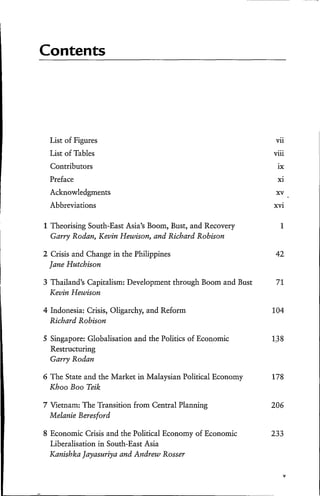 The Political Economy Of Southeast Asia Conflicts Crises And Change ...