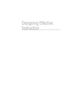 Designing Effective Instruction 8th Edition Gary R. Morrison | PDF