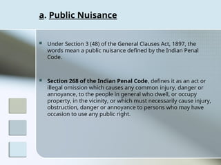 Nuisance Code Examples 2549_Nuisance under law of torts and consumer.ppt