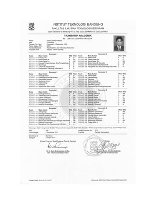Bachelor Degree Transcript and Certificate