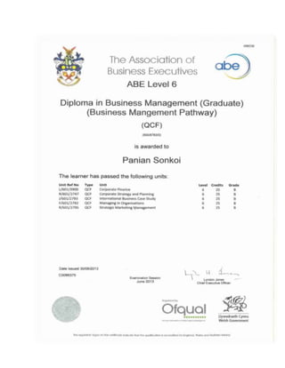 Abe Transcript ABE CERTIFICATES | DOCX