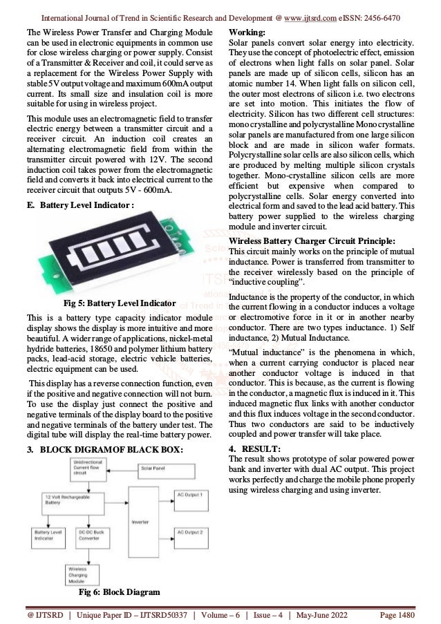 Solar Power Bank with Wireless Charging | PDF