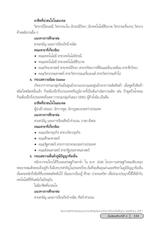 131™—Èπ¡—∏¬¡»÷°…“ªï∑’Ë 4
·ºπ°“√®—¥°‘®°√√¡·π–·π«µ“¡À≈—° Ÿµ√·°π°≈“ß°“√»÷°…“¢—Èπæ◊Èπ∞“π æÿ∑∏»—°√“™ 2551
Õ“™’æ∑’Ëπà“ π„®„πÕπ“§µ
«‘»«°√ªî‚µ√‡§¡’, «‘»«°√π“‚π, π—°∏√≥’«‘∑¬“, π—°‡∑§‚π‚≈¬’™’«¿“æ, «‘»«°√‡§√◊ËÕß°≈, «‘»«°√
¥â“πæ≈—ßß“πÕ◊Ëπ Ê
·π«∑“ß°“√»÷°…“µàÕ
 “¬ “¡—≠ ·ºπ°“√‡√’¬π«‘∑¬å-§≥‘µ
§≥– “¢“∑’Ë‡°’Ë¬«¢âÕß
§≥–‡∑§‚π‚≈¬’  “¢“‡∑§‚π‚≈¬’∏√≥’
§≥–‡∑§‚π‚≈¬’  “¢“‡∑§‚π‚≈¬’™’«¿“æ
§≥–«‘∑¬“»“ µ√å  “¢“∏√≥’«‘∑¬“  “¢“∑√—æ¬“°√∑’Ë¥‘π·≈– ‘Ëß·«¥≈âÕ¡  “¢“™’««‘∑¬“
§≥–«‘»«°√√¡»“ µ√å  “¢“«‘»«°√√¡‡§√◊ËÕß¬πµå  “¢“«‘»«°√√¡∑—Ë«‰ª
4. °√–· §«“¡π‘¬¡ Center
‡°‘¥®“°°“√√«¡°≈ÿà¡°—π‡ªìπ»Ÿπ¬å°≈“ß·√ßß“π·≈–»Ÿπ¬å°≈“ß°“√º≈‘µ ‘π§â“ ‡¡◊ËÕæŸ¥∂÷ß ‘π§â“
™π‘¥„¥™π‘¥Àπ÷Ëß·≈â« °Á®–µâÕßπ÷°∂÷ßª√–‡∑»À√◊Õ¿Ÿ¡‘¿“§∑’Ë‡ªìπµâπ°”‡π‘¥°“√º≈‘µ ‡™àπ ∂â“æŸ¥∂÷ßπÈ”ÀÕ¡
°Á®–µâÕßπ÷°∂÷ßª√–‡∑»Ω√—Ëß‡»  °“√√«¡°≈ÿà¡°—π¢Õß OPEC ºŸâ§â“πÈ”¡—π ‡ªìπµâπ
Õ“™’æ∑’Ëπà“ π„®„πÕπ“§µ
ºŸâπ”‡¢â“- àßÕÕ°, π—°°“√∑Ÿµ, π—°°ÆÀ¡“¬√–À«à“ßª√–‡∑»
·π«∑“ß°“√»÷°…“µàÕ
 “¬ “¡—≠ ·ºπ°“√‡√’¬π»‘≈ªá-§”π«≥, ¿“…“- —ß§¡
§≥– “¢“∑’Ë‡°’Ë¬«¢âÕß
§≥–∫√‘À“√∏ÿ√°‘®  “¢“∫√‘À“√∏ÿ√°‘®
§≥–»÷°…“»“ µ√å
§≥–√—∞»“ µ√å  “¢“°“√ª°§√Õß√–À«à“ßª√–‡∑»
§≥– —ß§¡»“ µ√å  “¢“√—∞ª√–»“ π»“ µ√å
5. °√–· §«“¡µ◊Ëπµ—«¿Ÿ¡‘ªí≠≠“∑âÕß∂‘Ëπ
À≈—ß®“°§π‰∑¬‰¥â√—∫º≈‡»√…∞°‘®µ°µË” „π æ.». 2540 ‚§√ß°“√‡»√…∞°‘®æÕ‡æ’¬ß¢Õß
æ√–∫“∑ ¡‡¥Á®æ√–‡®â“Õ¬ŸàÀ—« ®÷ß¡’∫∑∫“∑ ”§—≠„πª√–‡∑»‰∑¬ ‡√‘Ë¡∑’Ë®–‡ÀÁπ§ÿ≥§à“·≈–»√—∑∏“„π¿Ÿ¡‘ªí≠≠“∑âÕß∂‘Ëπ
‡√‘Ë¡µ√–Àπ—°∂÷ß¢âÕ¥’∑’Ë∫√√æ™π§‘¥§âπ‰«â ‡√‘Ë¡Õ¬“°‡√’¬π√Ÿâ »÷°…“ ∂à“¬∑Õ¥«‘™“ ‡æ◊ËÕπ”¡“ª√–¬ÿ°µå„™â„Àâ‡¢â“°—∫
‡∑§‚π‚≈¬’∑’Ë∑—π ¡—¬„πªí®®ÿ∫—π
‰¡à¡’Õ“™’æ∑’Ëπà“ π„®
·π«∑“ß°“√»÷°…“µàÕ
 “¬ “¡—≠ ·ºπ°“√‡√’¬π«‘∑¬å-§≥‘µ, »‘≈ªá-§”π«≥
 