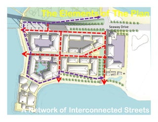Insert Master Plan
The Elements of The PlanThe Elements of The Plan
Seaway Drive
A Network of Interconnected StreetsA Network of Interconnected Streets
 