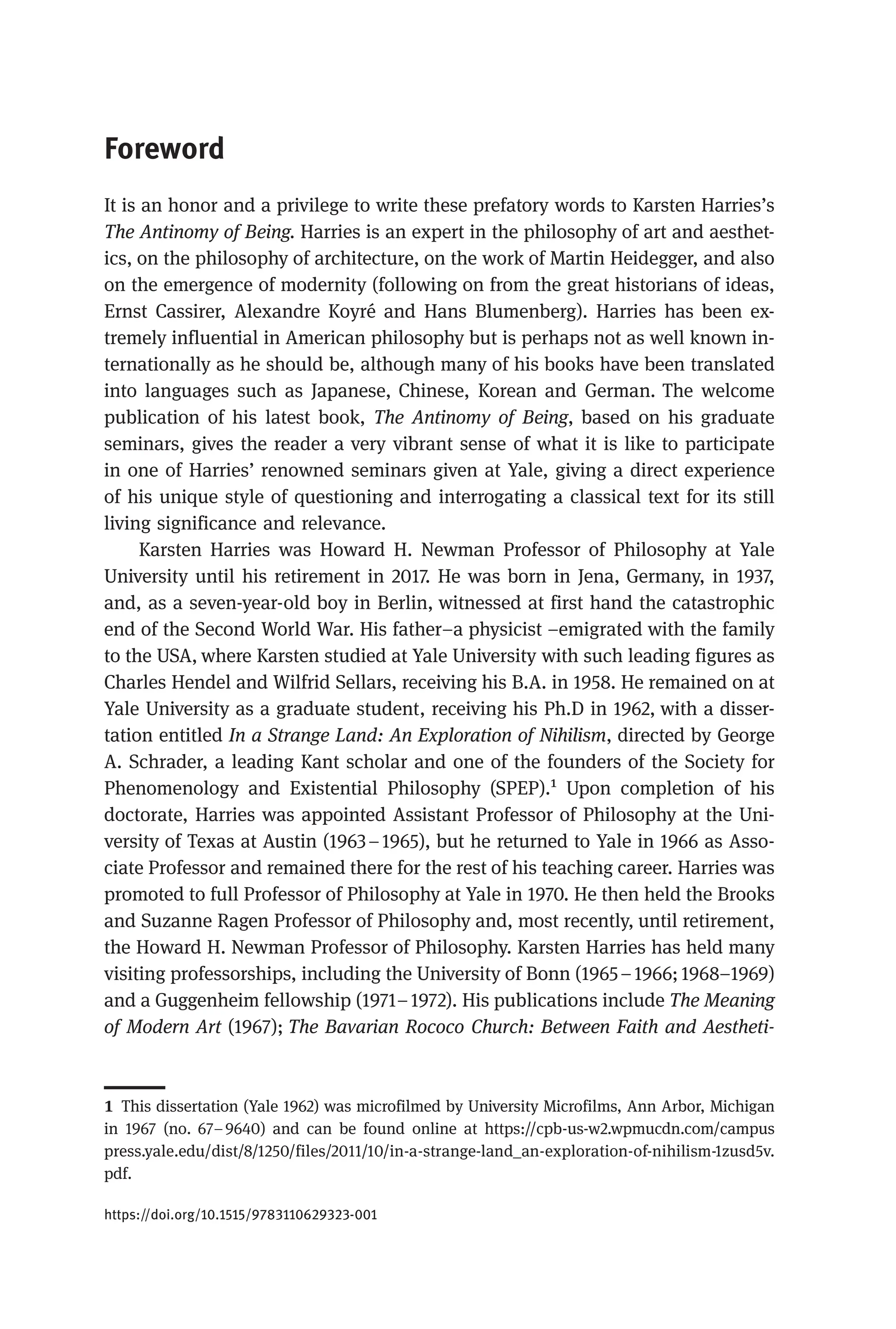 The Antinomy Of Being Karsten Harries Dermot Moran | PDF