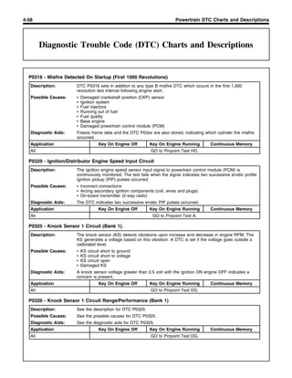 P0316 Code Diagnostic Trouble Code (DTC) Charts and Descriptions | PDF