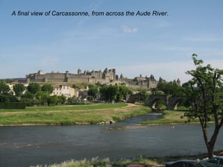 A final view of Carcassonne, from across the Aude River. 
 