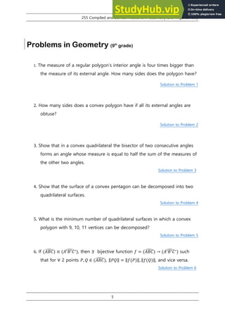 Trignometry Problem Solution 255 Compiled And Solved Problems In Geometry And Trigonometry | PDF