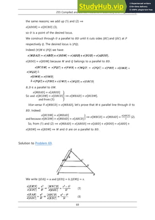 255 Compiled And Solved Problems In Geometry And Trigonometry | PDF
