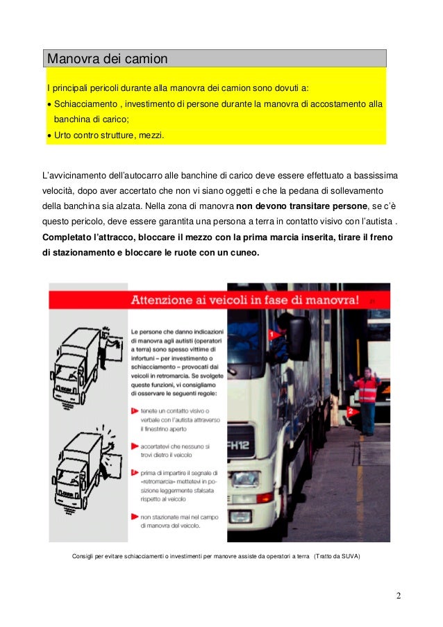 linee guida carico scarico merci