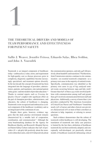 Improving Patient Safety Through Teamwork And Team Training Eduardo ...