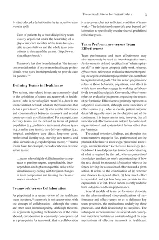 Improving Patient Safety Through Teamwork And Team Training Eduardo ...