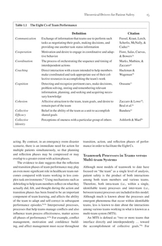 Improving Patient Safety Through Teamwork And Team Training Eduardo ...