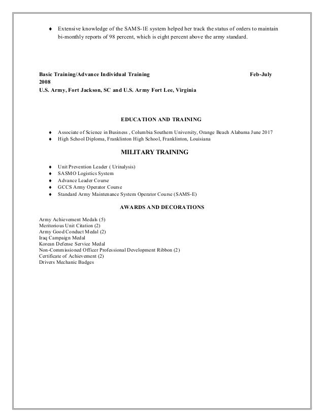 sgt young resume