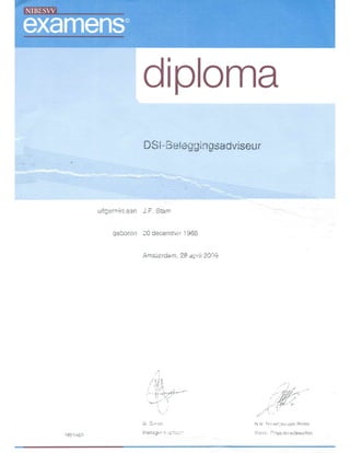 Diploma Beleggingsadviseur