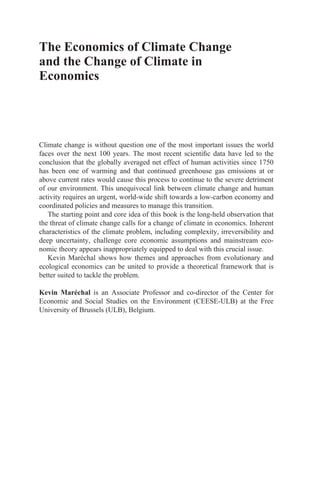 The Economics Of Climate Change And The Change Of Climate In Economics ...