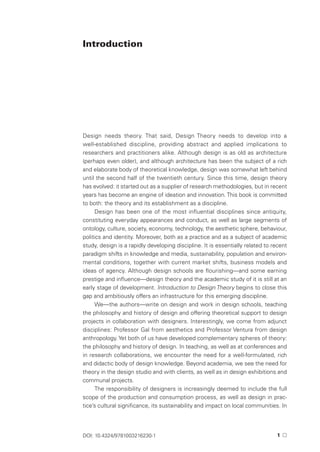 Introduction To Design Theory Philosophy Critique History And Practice ...